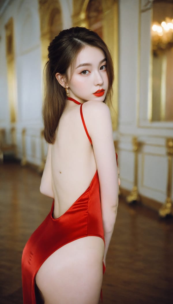 Tags: 21872187, SDXL
{"3": {"inputs": {"seed": 736575840426113, "steps": 32, "cfg": 5.99, "sampler_name": "dpmpp_2m", "scheduler": "karras", "denoise": 1.0, "model": ["27", 0], "positive": ["6", 0], "negative": ["7", 0], "latent_image": ["5", 0]}, "class_type": "KSampler"}, "4": {"inputs": {"ckpt_name": "helloworldxl.safetensors"}, "class_type": "CheckpointLoaderSimple"}, "5": {"inputs": {"width": 768, "height": 1344, "batch_size": 1}, "class_type": "EmptyLatentImage"}, "6": {"inputs": {"text": "19 year old girl, (ukrainian:1.00), (pale skin:1.01), (slim:0.96), (detailed face:1.03), (double eyelids:1.13), (idol:1.12), (sexy lips:1.10), (seductive pose:1.03), (beautiful eyes:1.09), (temptress:1.14), (seductive facial expression:0.95), (eyelashes:1.04), (blush:1.00), (cute:1.11), (perky ass:1.09), (exposed ass:1.05), (looking back:1.05), (sexy ass:1.05), (thigh gap:0.99), (wearing a low-cut red dress:0.96) at a ballroom, (film:1.09), (natural looking skin:1.06), (soft lighting:1.00), (skin fuzz:1.04), (candid cinema:1.06), (detailed skin:1.03), (RAW:1.07), (textured skin:1.07), (portra:1.03)", "clip": ["27", 1]}, "class_type": "CLIPTextEncode"}, "7": {"inputs": {"text": "(twisted:1.06), (distorted:1.09), (open mouth:1.10), (bad hands:1.13), (watermark:1.06), (worst quality:1.09), (low resolution:1.09)", "clip": ["27", 1]}, "class_type": "CLIPTextEncode"}, "8": {"inputs": {"samples": ["3", 0], "vae": ["4", 2]}, "class_type": "VAEDecode"}, "25": {"inputs": {"lora_name": "nudify_xl.safetensors", "strength_model": 0.03, "strength_clip": 0.16, "model": ["4", 0], "clip": ["4", 1]}, "class_type": "LoraLoader"}, "26": {"inputs": {"lora_name": "shirtlift_SDXL_v2.safetensors", "strength_model": 0.17, "strength_clip": 0.19, "model": ["25", 0], "clip": ["25", 1]}, "class_type": "LoraLoader"}, "27": {"inputs": {"lora_name": "PerfectEyesXL.safetensors", "strength_model": 0.14, "strength_clip": 0.03, "model": ["26", 0], "clip": ["26", 1]}, "class_type": "LoraLoader"}, "30": {"inputs": {"model_name": "4x_NMKD-Superscale-SP_178000_G.pth"}, "class_type": "UpscaleModelLoader"}, "31": {"inputs": {"upscale_model": ["30", 0], "image": ["8", 0]}, "class_type": "ImageUpscaleWithModel"}, "32": {"inputs": {"upscale_method": "lanczos", "scale_by": 0.5, "image": ["31", 0]}, "class_type": "ImageScaleBy"}, "33": {"inputs": {"pixels": ["32", 0], "vae": ["4", 2]}, "class_type": "VAEEncode"}, "34": {"inputs": {"seed": 736575840426113, "steps": 32, "cfg": 5.99, "sampler_name": "dpmpp_2m", "scheduler": "karras", "denoise": 0.3, "model": ["27", 0], "positive": ["6", 0], "negative": ["7", 0], "latent_image": ["33", 0]}, "class_type": "KSampler"}, "36": {"inputs": {"samples": ["34", 0], "vae": ["4", 2]}, "class_type": "VAEDecode"}, "39": {"inputs": {"filename_prefix": "comfyapi-1727063899766", "images": ["36", 0]}, "class_type": "SaveImage"}}