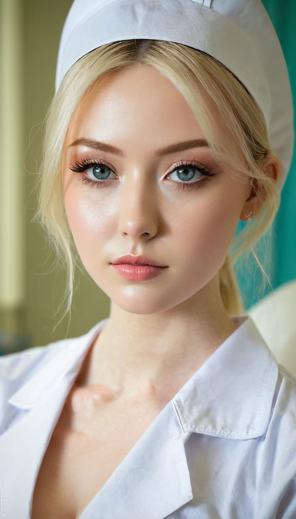 Tags: 21872187, SDXL
{"3": {"inputs": {"seed": 825832947364740, "steps": 64, "cfg": 7.57, "sampler_name": "dpmpp_2m", "scheduler": "karras", "denoise": 1.0, "model": ["27", 0], "positive": ["6", 0], "negative": ["7", 0], "latent_image": ["5", 0]}, "class_type": "KSampler"}, "4": {"inputs": {"ckpt_name": "juggernautxl.safetensors"}, "class_type": "CheckpointLoaderSimple"}, "5": {"inputs": {"width": 768, "height": 1344, "batch_size": 1}, "class_type": "EmptyLatentImage"}, "6": {"inputs": {"text": "21 year old girl, (irish:1.02), (double eyelids:0.99), (temptress:1.07), (seductive pose:1.03), (seductive facial expression:1.05), (eyelashes:1.12), (pale skin:0.97), (slim:0.96), (detailed face:1.03), (sexy lips:1.14), (idol:0.97), (beautiful eyes:1.09), (blush:1.03), (in a seductive pose:1.05), (large perky breasts:0.97), (cleavage:1.13), (thigh gap:1.12), (nurse in uniform:1.07) working in a hospital ward, (natural looking skin:1.05), (film:1.04), (soft lighting:1.07), (candid cinema:1.08), (skin fuzz:1.09), (textured skin:1.09), (RAW:1.08), (detailed skin:1.00), (portra:1.02)", "clip": ["27", 1]}, "class_type": "CLIPTextEncode"}, "7": {"inputs": {"text": "(watermark:1.10), (distorted:1.12), (twisted:1.08), (open mouth:1.08), (worst quality:1.14), (low resolution:1.12), (bad hands:1.08)", "clip": ["27", 1]}, "class_type": "CLIPTextEncode"}, "8": {"inputs": {"samples": ["3", 0], "vae": ["4", 2]}, "class_type": "VAEDecode"}, "25": {"inputs": {"lora_name": "nudify_xl.safetensors", "strength_model": 0.12, "strength_clip": 0.01, "model": ["4", 0], "clip": ["4", 1]}, "class_type": "LoraLoader"}, "26": {"inputs": {"lora_name": "shirtlift_SDXL_v2.safetensors", "strength_model": 0.13, "strength_clip": 0.15, "model": ["25", 0], "clip": ["25", 1]}, "class_type": "LoraLoader"}, "27": {"inputs": {"lora_name": "PerfectEyesXL.safetensors", "strength_model": 0.13, "strength_clip": 0.07, "model": ["26", 0], "clip": ["26", 1]}, "class_type": "LoraLoader"}, "30": {"inputs": {"model_name": "4x_NMKD-Superscale-SP_178000_G.pth"}, "class_type": "UpscaleModelLoader"}, "31": {"inputs": {"upscale_model": ["30", 0], "image": ["8", 0]}, "class_type": "ImageUpscaleWithModel"}, "32": {"inputs": {"upscale_method": "lanczos", "scale_by": 0.5, "image": ["31", 0]}, "class_type": "ImageScaleBy"}, "33": {"inputs": {"pixels": ["32", 0], "vae": ["4", 2]}, "class_type": "VAEEncode"}, "34": {"inputs": {"seed": 825832947364740, "steps": 64, "cfg": 7.57, "sampler_name": "dpmpp_2m", "scheduler": "karras", "denoise": 0.3, "model": ["27", 0], "positive": ["6", 0], "negative": ["7", 0], "latent_image": ["33", 0]}, "class_type": "KSampler"}, "36": {"inputs": {"samples": ["34", 0], "vae": ["4", 2]}, "class_type": "VAEDecode"}, "39": {"inputs": {"filename_prefix": "comfyapi-1728158662372", "images": ["36", 0]}, "class_type": "SaveImage"}}