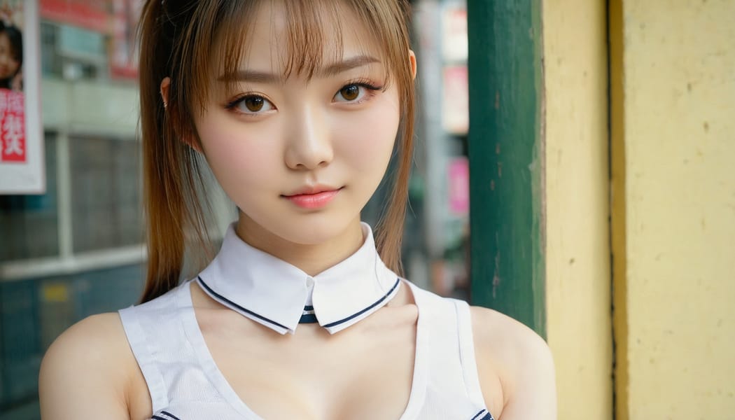 Tags: 21872187, SDXL
{"3": {"inputs": {"seed": 637047119184245, "steps": 32, "cfg": 7.46, "sampler_name": "dpmpp_2m", "scheduler": "karras", "denoise": 1.0, "model": ["27", 0], "positive": ["6", 0], "negative": ["7", 0], "latent_image": ["5", 0]}, "class_type": "KSampler"}, "4": {"inputs": {"ckpt_name": "juggernautxl.safetensors"}, "class_type": "CheckpointLoaderSimple"}, "5": {"inputs": {"width": 1344, "height": 768, "batch_size": 1}, "class_type": "EmptyLatentImage"}, "6": {"inputs": {"text": "20 year old girl, (taiwanese:0.99), (beautiful eyes:1.14), (seductive pose:1.06), (pale skin:1.14), (cute:1.08), (seductive facial expression:1.11), (blush:1.01), (detailed face:1.04), (temptress:1.01), (idol:1.04), (slim:1.02), (double eyelids:1.13), (in a seductive pose:0.95), (large perky breasts:1.02), (cleavage:0.99), (thigh gap:0.98), (school uniform:1.02), choker, busy street, (portra:1.04), (film:1.09), (candid cinema:1.02), (detailed skin:1.08), (skin fuzz:1.00), (natural looking skin:1.09), (soft lighting:1.05), (textured skin:1.02), (RAW:1.06)", "clip": ["27", 1]}, "class_type": "CLIPTextEncode"}, "7": {"inputs": {"text": "(twisted:1.10), (open mouth:1.11), (bad hands:1.06), (low resolution:1.07), (watermark:1.11), (distorted:1.10), (worst quality:1.06)", "clip": ["27", 1]}, "class_type": "CLIPTextEncode"}, "8": {"inputs": {"samples": ["3", 0], "vae": ["4", 2]}, "class_type": "VAEDecode"}, "25": {"inputs": {"lora_name": "nudify_xl.safetensors", "strength_model": 0.22, "strength_clip": 0.32, "model": ["4", 0], "clip": ["4", 1]}, "class_type": "LoraLoader"}, "26": {"inputs": {"lora_name": "shirtlift_SDXL_v2.safetensors", "strength_model": 0.13, "strength_clip": 0.08, "model": ["25", 0], "clip": ["25", 1]}, "class_type": "LoraLoader"}, "27": {"inputs": {"lora_name": "PerfectEyesXL.safetensors", "strength_model": 0.0, "strength_clip": 0.13, "model": ["26", 0], "clip": ["26", 1]}, "class_type": "LoraLoader"}, "30": {"inputs": {"model_name": "4x_NMKD-Superscale-SP_178000_G.pth"}, "class_type": "UpscaleModelLoader"}, "31": {"inputs": {"upscale_model": ["30", 0], "image": ["8", 0]}, "class_type": "ImageUpscaleWithModel"}, "32": {"inputs": {"upscale_method": "lanczos", "scale_by": 0.5, "image": ["31", 0]}, "class_type": "ImageScaleBy"}, "33": {"inputs": {"pixels": ["32", 0], "vae": ["4", 2]}, "class_type": "VAEEncode"}, "34": {"inputs": {"seed": 637047119184245, "steps": 32, "cfg": 7.46, "sampler_name": "dpmpp_2m", "scheduler": "karras", "denoise": 0.3, "model": ["27", 0], "positive": ["6", 0], "negative": ["7", 0], "latent_image": ["33", 0]}, "class_type": "KSampler"}, "36": {"inputs": {"samples": ["34", 0], "vae": ["4", 2]}, "class_type": "VAEDecode"}, "39": {"inputs": {"filename_prefix": "comfyapi-1713932474965", "images": ["36", 0]}, "class_type": "SaveImage"}}