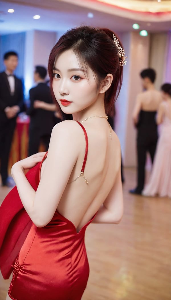 Tags: 21872187, SDXL
{"3": {"inputs": {"seed": 102882398682304, "steps": 32, "cfg": 6.74, "sampler_name": "dpmpp_2m", "scheduler": "karras", "denoise": 1.0, "model": ["27", 0], "positive": ["6", 0], "negative": ["7", 0], "latent_image": ["5", 0]}, "class_type": "KSampler"}, "4": {"inputs": {"ckpt_name": "helloworldxl.safetensors"}, "class_type": "CheckpointLoaderSimple"}, "5": {"inputs": {"width": 768, "height": 1344, "batch_size": 1}, "class_type": "EmptyLatentImage"}, "6": {"inputs": {"text": "20 year old girl, (chinese:1.04), (idol:1.03), (double eyelids:1.13), (pale skin:1.02), (temptress:1.10), (sexy lips:1.08), (seductive pose:1.14), (beautiful eyes:1.14), (slim:1.11), (detailed face:0.97), (blush:1.08), (seductive facial expression:1.13), (cute:0.96), (perky ass:1.04), (exposed ass:1.04), (looking back:1.00), (sexy ass:0.98), (thigh gap:1.05), (wearing a low-cut red dress:0.98) at a ballroom, (RAW:1.08), (natural looking skin:1.09), (portra:1.09), (candid cinema:1.03), (film:1.00), (soft lighting:1.01), (skin fuzz:1.01), (detailed skin:1.04)", "clip": ["27", 1]}, "class_type": "CLIPTextEncode"}, "7": {"inputs": {"text": "(distorted:1.06), (low resolution:1.08), (open mouth:1.11), (twisted:1.13), (worst quality:1.13), (watermark:1.14), (bad hands:1.11)", "clip": ["27", 1]}, "class_type": "CLIPTextEncode"}, "8": {"inputs": {"samples": ["3", 0], "vae": ["4", 2]}, "class_type": "VAEDecode"}, "25": {"inputs": {"lora_name": "nudify_xl.safetensors", "strength_model": 0.2, "strength_clip": 0.0, "model": ["4", 0], "clip": ["4", 1]}, "class_type": "LoraLoader"}, "26": {"inputs": {"lora_name": "shirtlift_SDXL_v2.safetensors", "strength_model": 0.16, "strength_clip": 0.16, "model": ["25", 0], "clip": ["25", 1]}, "class_type": "LoraLoader"}, "27": {"inputs": {"lora_name": "PerfectEyesXL.safetensors", "strength_model": 0.07, "strength_clip": 0.18, "model": ["26", 0], "clip": ["26", 1]}, "class_type": "LoraLoader"}, "30": {"inputs": {"model_name": "4x_NMKD-Superscale-SP_178000_G.pth"}, "class_type": "UpscaleModelLoader"}, "31": {"inputs": {"upscale_model": ["30", 0], "image": ["8", 0]}, "class_type": "ImageUpscaleWithModel"}, "32": {"inputs": {"upscale_method": "lanczos", "scale_by": 0.5, "image": ["31", 0]}, "class_type": "ImageScaleBy"}, "33": {"inputs": {"pixels": ["32", 0], "vae": ["4", 2]}, "class_type": "VAEEncode"}, "34": {"inputs": {"seed": 102882398682304, "steps": 32, "cfg": 6.74, "sampler_name": "dpmpp_2m", "scheduler": "karras", "denoise": 0.3, "model": ["27", 0], "positive": ["6", 0], "negative": ["7", 0], "latent_image": ["33", 0]}, "class_type": "KSampler"}, "36": {"inputs": {"samples": ["34", 0], "vae": ["4", 2]}, "class_type": "VAEDecode"}, "39": {"inputs": {"filename_prefix": "comfyapi-1713605607592", "images": ["36", 0]}, "class_type": "SaveImage"}}