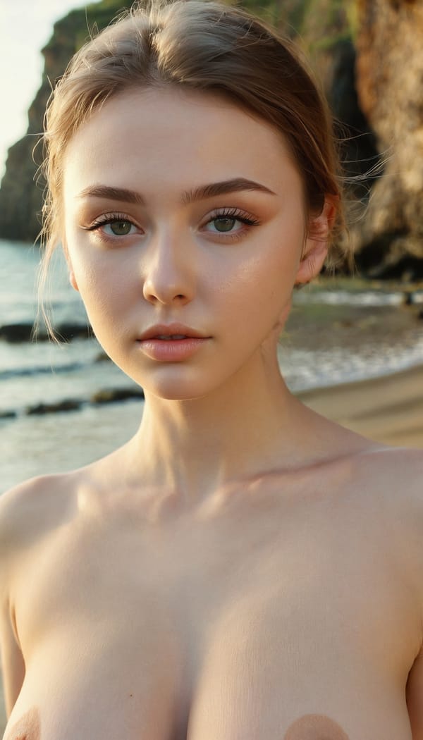 Tags: 21872187, SDXL
{"3": {"inputs": {"seed": 993721776866132, "steps": 32, "cfg": 6.43, "sampler_name": "dpmpp_2m", "scheduler": "karras", "denoise": 1.0, "model": ["27", 0], "positive": ["6", 0], "negative": ["7", 0], "latent_image": ["5", 0]}, "class_type": "KSampler"}, "4": {"inputs": {"ckpt_name": "juggernautxl.safetensors"}, "class_type": "CheckpointLoaderSimple"}, "5": {"inputs": {"width": 768, "height": 1344, "batch_size": 1}, "class_type": "EmptyLatentImage"}, "6": {"inputs": {"text": "23 year old girl, (irish:0.99), (russian:1.11), (cute:1.13), (blush:0.96), (sexy lips:0.96), (detailed face:1.00), (seductive facial expression:1.06), (temptress:1.00), (double eyelids:1.09), (slim:1.09), (seductive pose:1.11), (eyelashes:1.00), (beautiful eyes:1.02), (idol:1.11), (in a seductive pose:1.12), (large perky breasts:1.02), (cleavage:1.07), (thigh gap:1.07), strolling (nude:0.99) at a beach, (detailed skin:1.00), (RAW:1.09), (candid cinema:1.09), (skin fuzz:1.00), (textured skin:1.05), (soft lighting:1.09), (film:1.04), (portra:1.05), (natural looking skin:1.01)", "clip": ["27", 1]}, "class_type": "CLIPTextEncode"}, "7": {"inputs": {"text": "(bad hands:1.13), (watermark:1.11), (worst quality:1.10), (distorted:1.13), (open mouth:1.05), (low resolution:1.12), (twisted:1.08)", "clip": ["27", 1]}, "class_type": "CLIPTextEncode"}, "8": {"inputs": {"samples": ["3", 0], "vae": ["4", 2]}, "class_type": "VAEDecode"}, "25": {"inputs": {"lora_name": "nudify_xl.safetensors", "strength_model": 0.09, "strength_clip": 0.16, "model": ["4", 0], "clip": ["4", 1]}, "class_type": "LoraLoader"}, "26": {"inputs": {"lora_name": "shirtlift_SDXL_v2.safetensors", "strength_model": 0.1, "strength_clip": 0.05, "model": ["25", 0], "clip": ["25", 1]}, "class_type": "LoraLoader"}, "27": {"inputs": {"lora_name": "PerfectEyesXL.safetensors", "strength_model": 0.01, "strength_clip": 0.06, "model": ["26", 0], "clip": ["26", 1]}, "class_type": "LoraLoader"}, "30": {"inputs": {"model_name": "4x_NMKD-Superscale-SP_178000_G.pth"}, "class_type": "UpscaleModelLoader"}, "31": {"inputs": {"upscale_model": ["30", 0], "image": ["8", 0]}, "class_type": "ImageUpscaleWithModel"}, "32": {"inputs": {"upscale_method": "lanczos", "scale_by": 0.5, "image": ["31", 0]}, "class_type": "ImageScaleBy"}, "33": {"inputs": {"pixels": ["32", 0], "vae": ["4", 2]}, "class_type": "VAEEncode"}, "34": {"inputs": {"seed": 993721776866132, "steps": 32, "cfg": 6.43, "sampler_name": "dpmpp_2m", "scheduler": "karras", "denoise": 0.3, "model": ["27", 0], "positive": ["6", 0], "negative": ["7", 0], "latent_image": ["33", 0]}, "class_type": "KSampler"}, "36": {"inputs": {"samples": ["34", 0], "vae": ["4", 2]}, "class_type": "VAEDecode"}, "39": {"inputs": {"filename_prefix": "comfyapi-1714230441042", "images": ["36", 0]}, "class_type": "SaveImage"}}