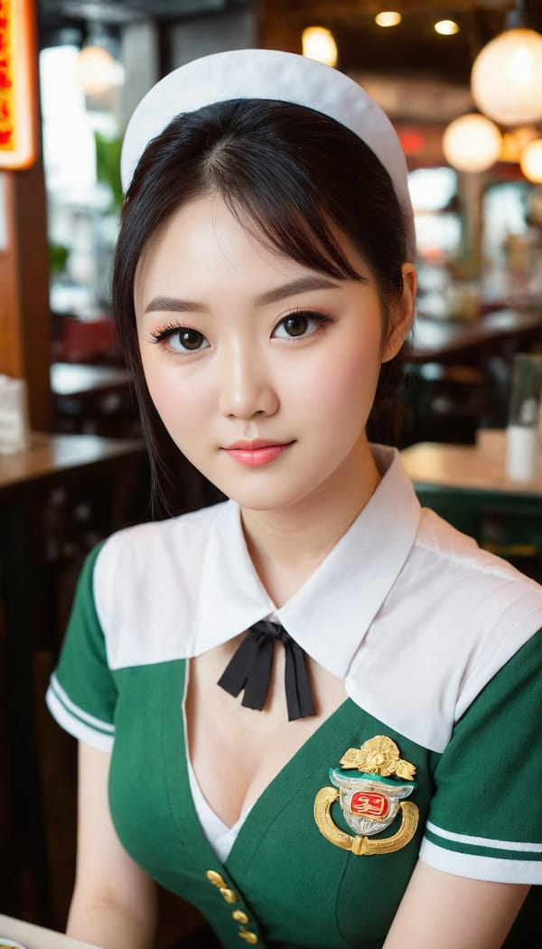 Tags: 21872187, SDXL
{"3": {"inputs": {"seed": 745047389479188, "steps": 32, "cfg": 6.91, "sampler_name": "dpmpp_2m", "scheduler": "karras", "denoise": 1.0, "model": ["27", 0], "positive": ["6", 0], "negative": ["7", 0], "latent_image": ["5", 0]}, "class_type": "KSampler"}, "4": {"inputs": {"ckpt_name": "juggernautXL_v8Rundiffusion.safetensors"}, "class_type": "CheckpointLoaderSimple"}, "5": {"inputs": {"width": 768, "height": 1344, "batch_size": 1}, "class_type": "EmptyLatentImage"}, "6": {"inputs": {"text": "26 year old girl, (chinese:0.97), (irish:1.05), (beautiful eyes:1.11), (cute:1.08), (double eyelids:1.00), (detailed face:1.14), (eyelashes:1.13), (slim:1.09), (seductive pose:0.98), (idol:1.01), (sexy lips:0.95), (blush:1.03), (seductive facial expression:1.14), (pale skin:1.04), (temptress:1.01), (in a seductive pose:1.10), (large perky breasts:0.95), (cleavage:1.00), (thigh gap:1.04), (a waitress in uniform:1.06) working at a restaurant, (textured skin:1.04), (natural looking skin:1.07), (portra:1.00), (film:1.03), (detailed skin:1.04), (candid cinema:1.00), (skin fuzz:1.06), (soft lighting:1.08), (RAW:1.00)", "clip": ["27", 1]}, "class_type": "CLIPTextEncode"}, "7": {"inputs": {"text": "(low resolution:1.07), (bad hands:1.10), (watermark:1.10), (distorted:1.08), (worst quality:1.08), (twisted:1.12), (open mouth:1.06)", "clip": ["27", 1]}, "class_type": "CLIPTextEncode"}, "8": {"inputs": {"samples": ["3", 0], "vae": ["4", 2]}, "class_type": "VAEDecode"}, "25": {"inputs": {"lora_name": "nudify_xl.safetensors", "strength_model": 0.23, "strength_clip": 0.33, "model": ["4", 0], "clip": ["4", 1]}, "class_type": "LoraLoader"}, "26": {"inputs": {"lora_name": "shirtlift_SDXL_v2.safetensors", "strength_model": 0.02, "strength_clip": 0.17, "model": ["25", 0], "clip": ["25", 1]}, "class_type": "LoraLoader"}, "27": {"inputs": {"lora_name": "PerfectEyesXL.safetensors", "strength_model": 0.16, "strength_clip": 0.04, "model": ["26", 0], "clip": ["26", 1]}, "class_type": "LoraLoader"}, "30": {"inputs": {"model_name": "4x_NMKD-Superscale-SP_178000_G.pth"}, "class_type": "UpscaleModelLoader"}, "31": {"inputs": {"upscale_model": ["30", 0], "image": ["8", 0]}, "class_type": "ImageUpscaleWithModel"}, "32": {"inputs": {"upscale_method": "lanczos", "scale_by": 0.5, "image": ["31", 0]}, "class_type": "ImageScaleBy"}, "33": {"inputs": {"pixels": ["32", 0], "vae": ["4", 2]}, "class_type": "VAEEncode"}, "34": {"inputs": {"seed": 745047389479188, "steps": 32, "cfg": 6.91, "sampler_name": "dpmpp_2m", "scheduler": "karras", "denoise": 0.3, "model": ["27", 0], "positive": ["6", 0], "negative": ["7", 0], "latent_image": ["33", 0]}, "class_type": "KSampler"}, "36": {"inputs": {"samples": ["34", 0], "vae": ["4", 2]}, "class_type": "VAEDecode"}, "39": {"inputs": {"filename_prefix": "comfyapi-1707397550782", "images": ["36", 0]}, "class_type": "SaveImage"}}