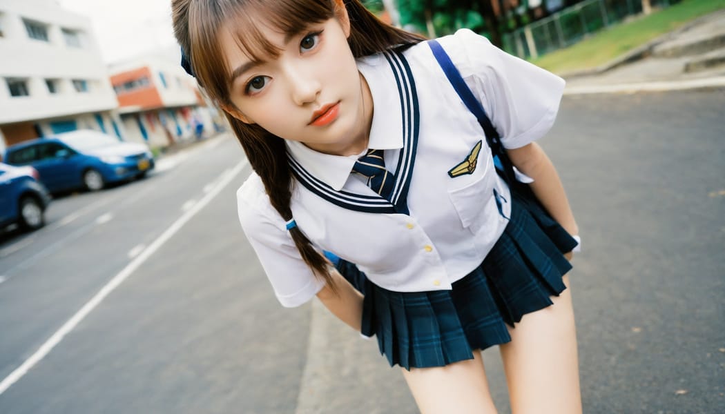 Tags: 21872187, SDXL
{"3": {"inputs": {"seed": 522075596140512, "steps": 64, "cfg": 6.9, "sampler_name": "dpmpp_2m", "scheduler": "karras", "denoise": 1.0, "model": ["27", 0], "positive": ["6", 0], "negative": ["7", 0], "latent_image": ["5", 0]}, "class_type": "KSampler"}, "4": {"inputs": {"ckpt_name": "helloworldxl.safetensors"}, "class_type": "CheckpointLoaderSimple"}, "5": {"inputs": {"width": 1344, "height": 768, "batch_size": 1}, "class_type": "EmptyLatentImage"}, "6": {"inputs": {"text": "20 year old girl, (beautiful eyes:1.12), (idol:1.07), (cute:1.05), (slim:1.03), (eyelashes:1.02), (pale skin:0.99), (temptress:0.98), (blush:0.97), (double eyelids:1.14), (sexy lips:1.13), (detailed face:0.98), (seductive facial expression:0.95), (seductive pose:1.12), (perky ass:1.01), (exposed ass:1.05), (looking back:1.13), (sexy ass:1.12), (thigh gap:0.95), (school uniform:1.08), choker, busy street, (skin fuzz:1.08), (film:1.01), (detailed skin:1.05), (soft lighting:1.02), (RAW:1.06), (natural looking skin:1.08), (candid cinema:1.02), (textured skin:1.09), (portra:1.00)", "clip": ["27", 1]}, "class_type": "CLIPTextEncode"}, "7": {"inputs": {"text": "(open mouth:1.07), (worst quality:1.07), (twisted:1.07), (bad hands:1.14), (watermark:1.14), (low resolution:1.10), (distorted:1.14)", "clip": ["27", 1]}, "class_type": "CLIPTextEncode"}, "8": {"inputs": {"samples": ["3", 0], "vae": ["4", 2]}, "class_type": "VAEDecode"}, "25": {"inputs": {"lora_name": "nudify_xl.safetensors", "strength_model": 0.27, "strength_clip": 0.04, "model": ["4", 0], "clip": ["4", 1]}, "class_type": "LoraLoader"}, "26": {"inputs": {"lora_name": "shirtlift_SDXL_v2.safetensors", "strength_model": 0.01, "strength_clip": 0.19, "model": ["25", 0], "clip": ["25", 1]}, "class_type": "LoraLoader"}, "27": {"inputs": {"lora_name": "PerfectEyesXL.safetensors", "strength_model": 0.09, "strength_clip": 0.17, "model": ["26", 0], "clip": ["26", 1]}, "class_type": "LoraLoader"}, "30": {"inputs": {"model_name": "4x_NMKD-Superscale-SP_178000_G.pth"}, "class_type": "UpscaleModelLoader"}, "31": {"inputs": {"upscale_model": ["30", 0], "image": ["8", 0]}, "class_type": "ImageUpscaleWithModel"}, "32": {"inputs": {"upscale_method": "lanczos", "scale_by": 0.5, "image": ["31", 0]}, "class_type": "ImageScaleBy"}, "33": {"inputs": {"pixels": ["32", 0], "vae": ["4", 2]}, "class_type": "VAEEncode"}, "34": {"inputs": {"seed": 522075596140512, "steps": 64, "cfg": 6.9, "sampler_name": "dpmpp_2m", "scheduler": "karras", "denoise": 0.3, "model": ["27", 0], "positive": ["6", 0], "negative": ["7", 0], "latent_image": ["33", 0]}, "class_type": "KSampler"}, "36": {"inputs": {"samples": ["34", 0], "vae": ["4", 2]}, "class_type": "VAEDecode"}, "39": {"inputs": {"filename_prefix": "comfyapi-1718740456753", "images": ["36", 0]}, "class_type": "SaveImage"}}