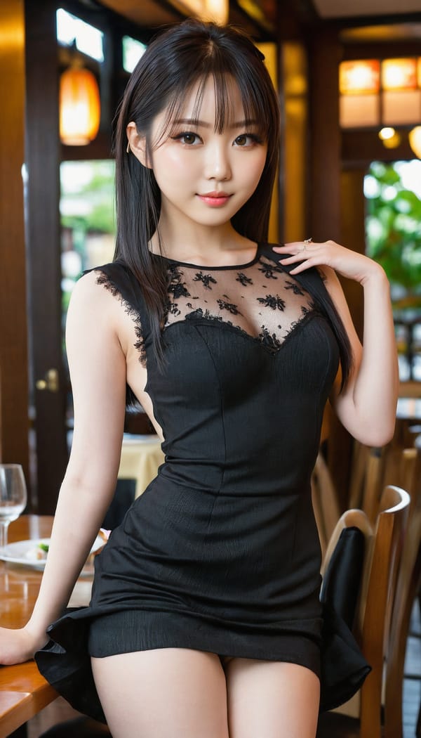 Tags: 21872187, SDXL
{"3": {"inputs": {"seed": 421569819811620, "steps": 64, "cfg": 7.68, "sampler_name": "dpmpp_2m", "scheduler": "karras", "denoise": 1.0, "model": ["27", 0], "positive": ["6", 0], "negative": ["7", 0], "latent_image": ["5", 0]}, "class_type": "KSampler"}, "4": {"inputs": {"ckpt_name": "juggernautxl.safetensors"}, "class_type": "CheckpointLoaderSimple"}, "5": {"inputs": {"width": 768, "height": 1344, "batch_size": 1}, "class_type": "EmptyLatentImage"}, "6": {"inputs": {"text": "23 year old girl, (japanese:0.99), (idol:0.96), (beautiful eyes:1.14), (double eyelids:1.00), (temptress:1.03), (slim:1.03), (blush:1.11), (eyelashes:1.07), (sexy lips:1.12), (detailed face:1.14), (pale skin:1.04), (seductive pose:1.06), (seductive facial expression:0.97), (perky ass:1.02), (exposed ass:1.03), (looking back:1.10), (sexy ass:1.02), (thigh gap:0.97), (wearing a little black dress:1.14) at a fine dining restaurant, (textured skin:1.08), (skin fuzz:1.05), (natural looking skin:1.01), (soft lighting:1.00), (film:1.01), (portra:1.01), (RAW:1.07), (detailed skin:1.00), (candid cinema:1.08)", "clip": ["27", 1]}, "class_type": "CLIPTextEncode"}, "7": {"inputs": {"text": "(bad hands:1.05), (twisted:1.11), (low resolution:1.11), (worst quality:1.14), (watermark:1.11), (distorted:1.13), (open mouth:1.08)", "clip": ["27", 1]}, "class_type": "CLIPTextEncode"}, "8": {"inputs": {"samples": ["3", 0], "vae": ["4", 2]}, "class_type": "VAEDecode"}, "25": {"inputs": {"lora_name": "nudify_xl.safetensors", "strength_model": 0.1, "strength_clip": 0.31, "model": ["4", 0], "clip": ["4", 1]}, "class_type": "LoraLoader"}, "26": {"inputs": {"lora_name": "shirtlift_SDXL_v2.safetensors", "strength_model": 0.15, "strength_clip": 0.03, "model": ["25", 0], "clip": ["25", 1]}, "class_type": "LoraLoader"}, "27": {"inputs": {"lora_name": "PerfectEyesXL.safetensors", "strength_model": 0.01, "strength_clip": 0.03, "model": ["26", 0], "clip": ["26", 1]}, "class_type": "LoraLoader"}, "30": {"inputs": {"model_name": "4x_NMKD-Superscale-SP_178000_G.pth"}, "class_type": "UpscaleModelLoader"}, "31": {"inputs": {"upscale_model": ["30", 0], "image": ["8", 0]}, "class_type": "ImageUpscaleWithModel"}, "32": {"inputs": {"upscale_method": "lanczos", "scale_by": 0.5, "image": ["31", 0]}, "class_type": "ImageScaleBy"}, "33": {"inputs": {"pixels": ["32", 0], "vae": ["4", 2]}, "class_type": "VAEEncode"}, "34": {"inputs": {"seed": 421569819811620, "steps": 64, "cfg": 7.68, "sampler_name": "dpmpp_2m", "scheduler": "karras", "denoise": 0.3, "model": ["27", 0], "positive": ["6", 0], "negative": ["7", 0], "latent_image": ["33", 0]}, "class_type": "KSampler"}, "36": {"inputs": {"samples": ["34", 0], "vae": ["4", 2]}, "class_type": "VAEDecode"}, "39": {"inputs": {"filename_prefix": "comfyapi-1723817936160", "images": ["36", 0]}, "class_type": "SaveImage"}}