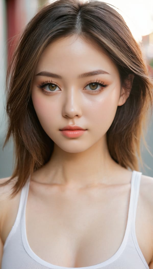 Tags: 21872187, SDXL
{"3": {"inputs": {"seed": 313371253472628, "steps": 64, "cfg": 7.75, "sampler_name": "dpmpp_2m", "scheduler": "karras", "denoise": 1.0, "model": ["27", 0], "positive": ["6", 0], "negative": ["7", 0], "latent_image": ["5", 0]}, "class_type": "KSampler"}, "4": {"inputs": {"ckpt_name": "juggernautxl.safetensors"}, "class_type": "CheckpointLoaderSimple"}, "5": {"inputs": {"width": 768, "height": 1344, "batch_size": 1}, "class_type": "EmptyLatentImage"}, "6": {"inputs": {"text": "23 year old girl, (blush:0.99), (beautiful eyes:0.99), (eyelashes:1.10), (sexy lips:1.09), (seductive facial expression:1.09), (seductive pose:0.95), (slim:1.11), (pale skin:1.03), (idol:1.09), (double eyelids:1.05), (cute:1.03), (detailed face:1.05), (in a seductive pose:1.12), (large perky breasts:0.98), (cleavage:1.10), (thigh gap:1.09), (white tanktop:1.10), busy street, (natural looking skin:1.08), (RAW:1.00), (detailed skin:1.01), (candid cinema:1.01), (portra:1.01), (skin fuzz:1.09), (film:1.03), (textured skin:1.09), (soft lighting:1.03)", "clip": ["27", 1]}, "class_type": "CLIPTextEncode"}, "7": {"inputs": {"text": "(worst quality:1.11), (open mouth:1.05), (distorted:1.05), (low resolution:1.09), (twisted:1.06), (bad hands:1.07), (watermark:1.10)", "clip": ["27", 1]}, "class_type": "CLIPTextEncode"}, "8": {"inputs": {"samples": ["3", 0], "vae": ["4", 2]}, "class_type": "VAEDecode"}, "25": {"inputs": {"lora_name": "nudify_xl.safetensors", "strength_model": 0.26, "strength_clip": 0.19, "model": ["4", 0], "clip": ["4", 1]}, "class_type": "LoraLoader"}, "26": {"inputs": {"lora_name": "shirtlift_SDXL_v2.safetensors", "strength_model": 0.01, "strength_clip": 0.16, "model": ["25", 0], "clip": ["25", 1]}, "class_type": "LoraLoader"}, "27": {"inputs": {"lora_name": "PerfectEyesXL.safetensors", "strength_model": 0.13, "strength_clip": 0.1, "model": ["26", 0], "clip": ["26", 1]}, "class_type": "LoraLoader"}, "30": {"inputs": {"model_name": "4x_NMKD-Superscale-SP_178000_G.pth"}, "class_type": "UpscaleModelLoader"}, "31": {"inputs": {"upscale_model": ["30", 0], "image": ["8", 0]}, "class_type": "ImageUpscaleWithModel"}, "32": {"inputs": {"upscale_method": "lanczos", "scale_by": 0.5, "image": ["31", 0]}, "class_type": "ImageScaleBy"}, "33": {"inputs": {"pixels": ["32", 0], "vae": ["4", 2]}, "class_type": "VAEEncode"}, "34": {"inputs": {"seed": 313371253472628, "steps": 64, "cfg": 7.75, "sampler_name": "dpmpp_2m", "scheduler": "karras", "denoise": 0.3, "model": ["27", 0], "positive": ["6", 0], "negative": ["7", 0], "latent_image": ["33", 0]}, "class_type": "KSampler"}, "36": {"inputs": {"samples": ["34", 0], "vae": ["4", 2]}, "class_type": "VAEDecode"}, "39": {"inputs": {"filename_prefix": "comfyapi-1731504176853", "images": ["36", 0]}, "class_type": "SaveImage"}}