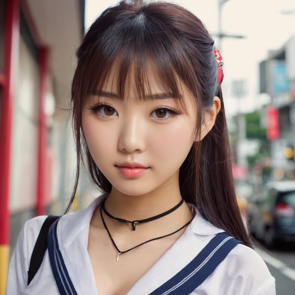 Tags: 21872187, SDXL
{"3": {"inputs": {"seed": 363353815936994, "steps": 64, "cfg": 6.79, "sampler_name": "dpmpp_2m", "scheduler": "karras", "denoise": 1.0, "model": ["27", 0], "positive": ["6", 0], "negative": ["7", 0], "latent_image": ["5", 0]}, "class_type": "KSampler"}, "4": {"inputs": {"ckpt_name": "juggernautxl.safetensors"}, "class_type": "CheckpointLoaderSimple"}, "5": {"inputs": {"width": 1024, "height": 1024, "batch_size": 1}, "class_type": "EmptyLatentImage"}, "6": {"inputs": {"text": "22 year old girl, (japanese:1.02), (sexy lips:1.02), (idol:1.02), (eyelashes:0.98), (beautiful eyes:1.00), (seductive pose:0.95), (temptress:0.99), (double eyelids:1.02), (seductive facial expression:1.03), (slim:1.08), (cute:1.10), (blush:0.95), (detailed face:1.09), (in a seductive pose:1.13), (large perky breasts:1.13), (cleavage:0.96), (thigh gap:1.03), (school uniform:1.04), choker, busy street, (natural looking skin:1.04), (soft lighting:1.09), (portra:1.05), (candid cinema:1.01), (RAW:1.05), (detailed skin:1.05), (skin fuzz:1.06), (textured skin:1.02), (film:1.03)", "clip": ["27", 1]}, "class_type": "CLIPTextEncode"}, "7": {"inputs": {"text": "(twisted:1.10), (low resolution:1.08), (bad hands:1.09), (open mouth:1.14), (watermark:1.11), (distorted:1.05), (worst quality:1.10)", "clip": ["27", 1]}, "class_type": "CLIPTextEncode"}, "8": {"inputs": {"samples": ["3", 0], "vae": ["4", 2]}, "class_type": "VAEDecode"}, "25": {"inputs": {"lora_name": "nudify_xl.safetensors", "strength_model": 0.06, "strength_clip": 0.09, "model": ["4", 0], "clip": ["4", 1]}, "class_type": "LoraLoader"}, "26": {"inputs": {"lora_name": "shirtlift_SDXL_v2.safetensors", "strength_model": 0.05, "strength_clip": 0.15, "model": ["25", 0], "clip": ["25", 1]}, "class_type": "LoraLoader"}, "27": {"inputs": {"lora_name": "PerfectEyesXL.safetensors", "strength_model": 0.01, "strength_clip": 0.04, "model": ["26", 0], "clip": ["26", 1]}, "class_type": "LoraLoader"}, "30": {"inputs": {"model_name": "4x_NMKD-Superscale-SP_178000_G.pth"}, "class_type": "UpscaleModelLoader"}, "31": {"inputs": {"upscale_model": ["30", 0], "image": ["8", 0]}, "class_type": "ImageUpscaleWithModel"}, "32": {"inputs": {"upscale_method": "lanczos", "scale_by": 0.5, "image": ["31", 0]}, "class_type": "ImageScaleBy"}, "33": {"inputs": {"pixels": ["32", 0], "vae": ["4", 2]}, "class_type": "VAEEncode"}, "34": {"inputs": {"seed": 363353815936994, "steps": 64, "cfg": 6.79, "sampler_name": "dpmpp_2m", "scheduler": "karras", "denoise": 0.3, "model": ["27", 0], "positive": ["6", 0], "negative": ["7", 0], "latent_image": ["33", 0]}, "class_type": "KSampler"}, "36": {"inputs": {"samples": ["34", 0], "vae": ["4", 2]}, "class_type": "VAEDecode"}, "39": {"inputs": {"filename_prefix": "comfyapi-1731299373974", "images": ["36", 0]}, "class_type": "SaveImage"}}