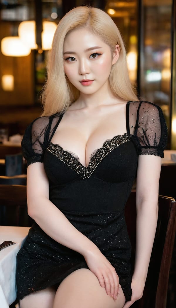 Tags: 21872187, SDXL
{"3": {"inputs": {"seed": 537672085258183, "steps": 64, "cfg": 5.36, "sampler_name": "dpmpp_2m", "scheduler": "karras", "denoise": 1.0, "model": ["27", 0], "positive": ["6", 0], "negative": ["7", 0], "latent_image": ["5", 0]}, "class_type": "KSampler"}, "4": {"inputs": {"ckpt_name": "juggernautxl.safetensors"}, "class_type": "CheckpointLoaderSimple"}, "5": {"inputs": {"width": 768, "height": 1344, "batch_size": 1}, "class_type": "EmptyLatentImage"}, "6": {"inputs": {"text": "24 year old girl, (korean:1.05), (irish:1.11), (idol:1.05), (temptress:1.06), (pale skin:1.06), (double eyelids:1.05), (blush:1.08), (seductive pose:1.14), (beautiful eyes:0.95), (detailed face:1.08), (seductive facial expression:1.04), (eyelashes:0.97), (slim:0.97), (sexy lips:1.06), (in a seductive pose:0.96), (large perky breasts:1.08), (cleavage:1.03), (thigh gap:1.10), (wearing a little black dress:1.03) at a fine dining restaurant, (skin fuzz:1.09), (RAW:1.00), (natural looking skin:1.03), (candid cinema:1.04), (textured skin:1.00), (detailed skin:1.00), (film:1.08), (portra:1.08), (soft lighting:1.06)", "clip": ["27", 1]}, "class_type": "CLIPTextEncode"}, "7": {"inputs": {"text": "(distorted:1.07), (bad hands:1.13), (twisted:1.14), (watermark:1.11), (open mouth:1.11), (worst quality:1.11), (low resolution:1.08)", "clip": ["27", 1]}, "class_type": "CLIPTextEncode"}, "8": {"inputs": {"samples": ["3", 0], "vae": ["4", 2]}, "class_type": "VAEDecode"}, "25": {"inputs": {"lora_name": "nudify_xl.safetensors", "strength_model": 0.34, "strength_clip": 0.14, "model": ["4", 0], "clip": ["4", 1]}, "class_type": "LoraLoader"}, "26": {"inputs": {"lora_name": "shirtlift_SDXL_v2.safetensors", "strength_model": 0.08, "strength_clip": 0.17, "model": ["25", 0], "clip": ["25", 1]}, "class_type": "LoraLoader"}, "27": {"inputs": {"lora_name": "PerfectEyesXL.safetensors", "strength_model": 0.06, "strength_clip": 0.02, "model": ["26", 0], "clip": ["26", 1]}, "class_type": "LoraLoader"}, "30": {"inputs": {"model_name": "4x_NMKD-Superscale-SP_178000_G.pth"}, "class_type": "UpscaleModelLoader"}, "31": {"inputs": {"upscale_model": ["30", 0], "image": ["8", 0]}, "class_type": "ImageUpscaleWithModel"}, "32": {"inputs": {"upscale_method": "lanczos", "scale_by": 0.5, "image": ["31", 0]}, "class_type": "ImageScaleBy"}, "33": {"inputs": {"pixels": ["32", 0], "vae": ["4", 2]}, "class_type": "VAEEncode"}, "34": {"inputs": {"seed": 537672085258183, "steps": 64, "cfg": 5.36, "sampler_name": "dpmpp_2m", "scheduler": "karras", "denoise": 0.3, "model": ["27", 0], "positive": ["6", 0], "negative": ["7", 0], "latent_image": ["33", 0]}, "class_type": "KSampler"}, "36": {"inputs": {"samples": ["34", 0], "vae": ["4", 2]}, "class_type": "VAEDecode"}, "39": {"inputs": {"filename_prefix": "comfyapi-1717492099341", "images": ["36", 0]}, "class_type": "SaveImage"}}