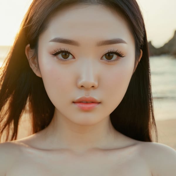 Tags: 21872187, SDXL
{"3": {"inputs": {"seed": 188855306202920, "steps": 32, "cfg": 6.74, "sampler_name": "dpmpp_2m", "scheduler": "karras", "denoise": 1.0, "model": ["27", 0], "positive": ["6", 0], "negative": ["7", 0], "latent_image": ["5", 0]}, "class_type": "KSampler"}, "4": {"inputs": {"ckpt_name": "juggernautxl.safetensors"}, "class_type": "CheckpointLoaderSimple"}, "5": {"inputs": {"width": 1024, "height": 1024, "batch_size": 1}, "class_type": "EmptyLatentImage"}, "6": {"inputs": {"text": "27 year old girl, (chinese:1.10), (irish:1.05), (korean:1.07), (seductive facial expression:1.01), (slim:1.09), (seductive pose:1.07), (pale skin:1.00), (cute:0.97), (sexy lips:1.09), (idol:1.02), (blush:1.03), (beautiful eyes:1.05), (detailed face:1.06), (eyelashes:0.98), (double eyelids:1.06), (temptress:1.04), (in a seductive pose:1.00), (large perky breasts:0.97), (cleavage:0.98), (thigh gap:0.99), strolling (nude:1.02) at a beach, (textured skin:1.05), (film:1.09), (RAW:1.08), (candid cinema:1.09), (soft lighting:1.04), (skin fuzz:1.09), (natural looking skin:1.07), (portra:1.00), (detailed skin:1.09)", "clip": ["27", 1]}, "class_type": "CLIPTextEncode"}, "7": {"inputs": {"text": "(watermark:1.09), (bad hands:1.09), (low resolution:1.06), (open mouth:1.06), (distorted:1.08), (worst quality:1.05), (twisted:1.06)", "clip": ["27", 1]}, "class_type": "CLIPTextEncode"}, "8": {"inputs": {"samples": ["3", 0], "vae": ["4", 2]}, "class_type": "VAEDecode"}, "25": {"inputs": {"lora_name": "nudify_xl.safetensors", "strength_model": 0.39, "strength_clip": 0.13, "model": ["4", 0], "clip": ["4", 1]}, "class_type": "LoraLoader"}, "26": {"inputs": {"lora_name": "shirtlift_SDXL_v2.safetensors", "strength_model": 0.02, "strength_clip": 0.0, "model": ["25", 0], "clip": ["25", 1]}, "class_type": "LoraLoader"}, "27": {"inputs": {"lora_name": "PerfectEyesXL.safetensors", "strength_model": 0.06, "strength_clip": 0.15, "model": ["26", 0], "clip": ["26", 1]}, "class_type": "LoraLoader"}, "30": {"inputs": {"model_name": "4x_NMKD-Superscale-SP_178000_G.pth"}, "class_type": "UpscaleModelLoader"}, "31": {"inputs": {"upscale_model": ["30", 0], "image": ["8", 0]}, "class_type": "ImageUpscaleWithModel"}, "32": {"inputs": {"upscale_method": "lanczos", "scale_by": 0.5, "image": ["31", 0]}, "class_type": "ImageScaleBy"}, "33": {"inputs": {"pixels": ["32", 0], "vae": ["4", 2]}, "class_type": "VAEEncode"}, "34": {"inputs": {"seed": 188855306202920, "steps": 32, "cfg": 6.74, "sampler_name": "dpmpp_2m", "scheduler": "karras", "denoise": 0.3, "model": ["27", 0], "positive": ["6", 0], "negative": ["7", 0], "latent_image": ["33", 0]}, "class_type": "KSampler"}, "36": {"inputs": {"samples": ["34", 0], "vae": ["4", 2]}, "class_type": "VAEDecode"}, "39": {"inputs": {"filename_prefix": "comfyapi-1714699799064", "images": ["36", 0]}, "class_type": "SaveImage"}}