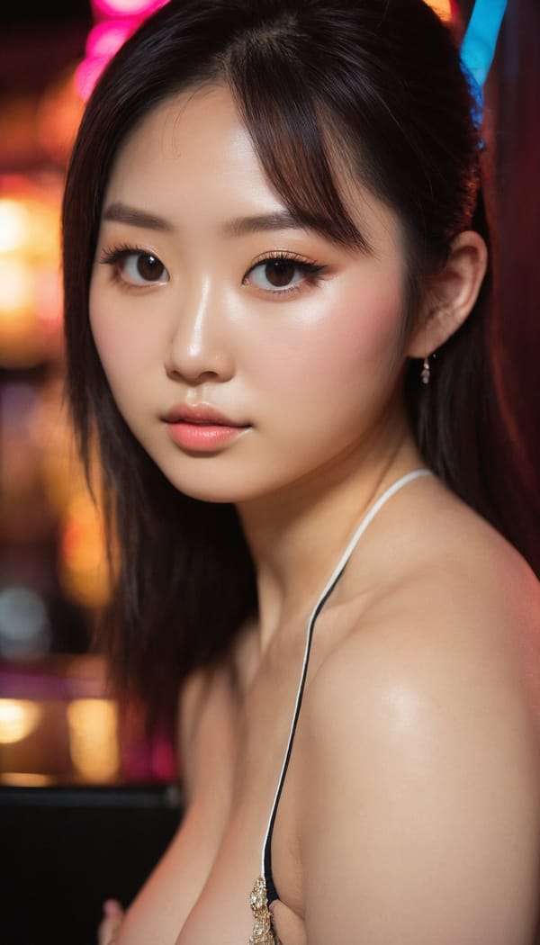 Tags: 21872187, SDXL
{"3": {"inputs": {"seed": 681333915921054, "steps": 64, "cfg": 5.49, "sampler_name": "dpmpp_2m", "scheduler": "karras", "denoise": 1.0, "model": ["27", 0], "positive": ["6", 0], "negative": ["7", 0], "latent_image": ["5", 0]}, "class_type": "KSampler"}, "4": {"inputs": {"ckpt_name": "juggernautxl.safetensors"}, "class_type": "CheckpointLoaderSimple"}, "5": {"inputs": {"width": 768, "height": 1344, "batch_size": 1}, "class_type": "EmptyLatentImage"}, "6": {"inputs": {"text": "21 year old girl, (taiwanese:0.96), (eyelashes:1.05), (temptress:1.08), (blush:0.95), (beautiful eyes:1.01), (seductive facial expression:1.10), (idol:1.02), (sexy lips:1.11), (detailed face:1.08), (pale skin:0.98), (cute:1.05), (slim:1.01), (double eyelids:1.13), (in a seductive pose:1.10), (large perky breasts:1.13), (cleavage:0.99), (thigh gap:1.13), (a pole dancer:0.95) at a night club, (candid cinema:1.09), (RAW:1.09), (textured skin:1.07), (film:1.07), (soft lighting:1.02), (detailed skin:1.00), (skin fuzz:1.09), (natural looking skin:1.08), (portra:1.09)", "clip": ["27", 1]}, "class_type": "CLIPTextEncode"}, "7": {"inputs": {"text": "(open mouth:1.12), (low resolution:1.07), (distorted:1.11), (watermark:1.13), (worst quality:1.14), (bad hands:1.06), (twisted:1.08)", "clip": ["27", 1]}, "class_type": "CLIPTextEncode"}, "8": {"inputs": {"samples": ["3", 0], "vae": ["4", 2]}, "class_type": "VAEDecode"}, "25": {"inputs": {"lora_name": "nudify_xl.safetensors", "strength_model": 0.19, "strength_clip": 0.07, "model": ["4", 0], "clip": ["4", 1]}, "class_type": "LoraLoader"}, "26": {"inputs": {"lora_name": "shirtlift_SDXL_v2.safetensors", "strength_model": 0.03, "strength_clip": 0.09, "model": ["25", 0], "clip": ["25", 1]}, "class_type": "LoraLoader"}, "27": {"inputs": {"lora_name": "PerfectEyesXL.safetensors", "strength_model": 0.09, "strength_clip": 0.17, "model": ["26", 0], "clip": ["26", 1]}, "class_type": "LoraLoader"}, "30": {"inputs": {"model_name": "4x_NMKD-Superscale-SP_178000_G.pth"}, "class_type": "UpscaleModelLoader"}, "31": {"inputs": {"upscale_model": ["30", 0], "image": ["8", 0]}, "class_type": "ImageUpscaleWithModel"}, "32": {"inputs": {"upscale_method": "lanczos", "scale_by": 0.5, "image": ["31", 0]}, "class_type": "ImageScaleBy"}, "33": {"inputs": {"pixels": ["32", 0], "vae": ["4", 2]}, "class_type": "VAEEncode"}, "34": {"inputs": {"seed": 681333915921054, "steps": 64, "cfg": 5.49, "sampler_name": "dpmpp_2m", "scheduler": "karras", "denoise": 0.3, "model": ["27", 0], "positive": ["6", 0], "negative": ["7", 0], "latent_image": ["33", 0]}, "class_type": "KSampler"}, "36": {"inputs": {"samples": ["34", 0], "vae": ["4", 2]}, "class_type": "VAEDecode"}, "39": {"inputs": {"filename_prefix": "comfyapi-1718133255248", "images": ["36", 0]}, "class_type": "SaveImage"}}