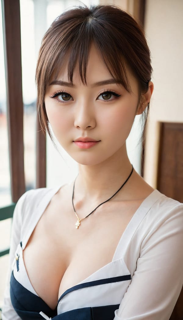 Tags: 21872187, SDXL
{"3": {"inputs": {"seed": 151556821491214, "steps": 32, "cfg": 7.68, "sampler_name": "dpmpp_2m", "scheduler": "karras", "denoise": 1.0, "model": ["27", 0], "positive": ["6", 0], "negative": ["7", 0], "latent_image": ["5", 0]}, "class_type": "KSampler"}, "4": {"inputs": {"ckpt_name": "juggernautXL_v8Rundiffusion.safetensors"}, "class_type": "CheckpointLoaderSimple"}, "5": {"inputs": {"width": 768, "height": 1344, "batch_size": 1}, "class_type": "EmptyLatentImage"}, "6": {"inputs": {"text": "28 year old girl, (japanese:1.13), (russian:1.00), (beautiful eyes:1.05), (slim:1.13), (temptress:1.10), (eyelashes:1.07), (seductive pose:0.98), (idol:1.13), (double eyelids:1.01), (detailed face:0.97), (sexy lips:1.08), (cute:1.05), (pale skin:0.97), (seductive facial expression:1.02), (blush:1.06), (in a seductive pose:0.95), (large perky breasts:1.02), (cleavage:1.03), (thigh gap:1.07), (school uniform:0.96), choker, busy street, (portra:1.03), (detailed skin:1.06), (soft lighting:1.01), (natural looking skin:1.06), (skin fuzz:1.07), (RAW:1.03), (film:1.03), (candid cinema:1.08), (textured skin:1.02)", "clip": ["27", 1]}, "class_type": "CLIPTextEncode"}, "7": {"inputs": {"text": "(worst quality:1.12), (distorted:1.06), (twisted:1.09), (watermark:1.10), (open mouth:1.14), (low resolution:1.06), (bad hands:1.06)", "clip": ["27", 1]}, "class_type": "CLIPTextEncode"}, "8": {"inputs": {"samples": ["3", 0], "vae": ["4", 2]}, "class_type": "VAEDecode"}, "25": {"inputs": {"lora_name": "nudify_xl.safetensors", "strength_model": 0.37, "strength_clip": 0.14, "model": ["4", 0], "clip": ["4", 1]}, "class_type": "LoraLoader"}, "26": {"inputs": {"lora_name": "shirtlift_SDXL_v2.safetensors", "strength_model": 0.0, "strength_clip": 0.14, "model": ["25", 0], "clip": ["25", 1]}, "class_type": "LoraLoader"}, "27": {"inputs": {"lora_name": "PerfectEyesXL.safetensors", "strength_model": 0.02, "strength_clip": 0.1, "model": ["26", 0], "clip": ["26", 1]}, "class_type": "LoraLoader"}, "30": {"inputs": {"model_name": "4x_NMKD-Superscale-SP_178000_G.pth"}, "class_type": "UpscaleModelLoader"}, "31": {"inputs": {"upscale_model": ["30", 0], "image": ["8", 0]}, "class_type": "ImageUpscaleWithModel"}, "32": {"inputs": {"upscale_method": "lanczos", "scale_by": 0.5, "image": ["31", 0]}, "class_type": "ImageScaleBy"}, "33": {"inputs": {"pixels": ["32", 0], "vae": ["4", 2]}, "class_type": "VAEEncode"}, "34": {"inputs": {"seed": 151556821491214, "steps": 32, "cfg": 7.68, "sampler_name": "dpmpp_2m", "scheduler": "karras", "denoise": 0.3, "model": ["27", 0], "positive": ["6", 0], "negative": ["7", 0], "latent_image": ["33", 0]}, "class_type": "KSampler"}, "36": {"inputs": {"samples": ["34", 0], "vae": ["4", 2]}, "class_type": "VAEDecode"}, "39": {"inputs": {"filename_prefix": "comfyapi-1707631911107", "images": ["36", 0]}, "class_type": "SaveImage"}}