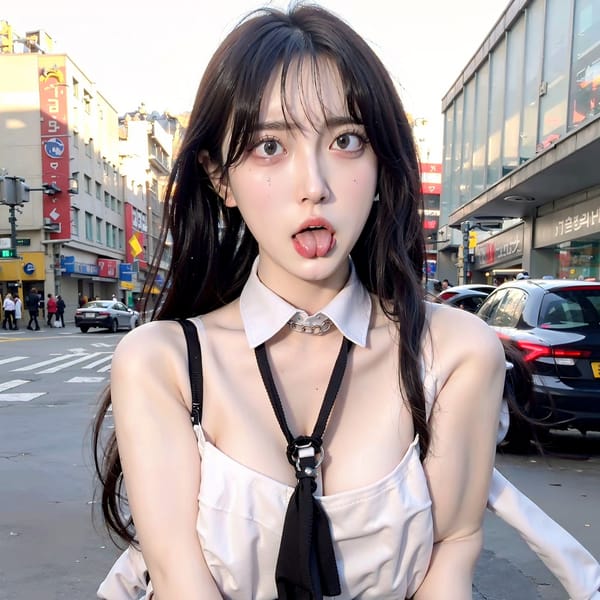 Tags: 21872187
<lora:mix4:0.69>, <lora:koreanDollLikeness:0.77>, (russian:0.92), (ukrainian:0.98), (school uniform:1.10), (large breasts:0.90), choker, busy street in urban city, <lora:ahegao-x-v4:0.65>, ahegao face, pleasure, extremely detailed eyes, extremely detailed face, cute, sexy lips, double eyelids, eyelashes, pale skin, textured skin, RAW, best quality, sharp, hyper realistic, (long slim legs:1.14), (thigh gap:0.95), 1girl, (dramatic:1.06)
Negative prompt: sketches, paintings, anime, ugly, (worst quality:2.17)
Steps: 64, Sampler: DPM++ 2M Karras, CFG scale: 7.42, Seed: 3998909254, Size: 512x512, Model hash: fc2511737a, Model: chilloutmix_NiPrunedFp32Fix, Seed resize from: -1x-1, Denoising strength: 0.5, Version: v1.2.1, Hires upscale: 3.5, Hires steps: 16, Hires upscaler: ESRGAN_4x