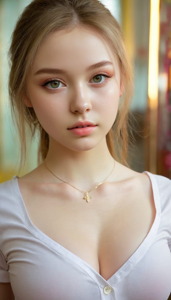 Tags: 21872187, SDXL
{"3": {"inputs": {"seed": 696583726350730, "steps": 64, "cfg": 6.57, "sampler_name": "dpmpp_2m", "scheduler": "karras", "denoise": 1.0, "model": ["27", 0], "positive": ["6", 0], "negative": ["7", 0], "latent_image": ["5", 0]}, "class_type": "KSampler"}, "4": {"inputs": {"ckpt_name": "juggernautxl.safetensors"}, "class_type": "CheckpointLoaderSimple"}, "5": {"inputs": {"width": 768, "height": 1344, "batch_size": 1}, "class_type": "EmptyLatentImage"}, "6": {"inputs": {"text": "19 year old girl, (ukrainian:0.97), (double eyelids:0.95), (slim:1.04), (cute:0.95), (seductive pose:1.04), (eyelashes:1.02), (seductive facial expression:1.00), (blush:0.99), (pale skin:0.95), (idol:1.11), (detailed face:1.12), (beautiful eyes:1.09), (sexy lips:0.98), (on all fours:1.14), (spreading ass cheeks:1.00), (from behind:1.07), (backboob:1.09), (school uniform:0.97), choker, busy street, (soft lighting:1.07), (candid cinema:1.06), (film:1.09), (portra:1.09), (RAW:1.08), (textured skin:1.05), (detailed skin:1.06), (natural looking skin:1.02), (skin fuzz:1.06)", "clip": ["27", 1]}, "class_type": "CLIPTextEncode"}, "7": {"inputs": {"text": "(twisted:1.14), (open mouth:1.10), (bad hands:1.13), (distorted:1.06), (watermark:1.05), (low resolution:1.09), (worst quality:1.09)", "clip": ["27", 1]}, "class_type": "CLIPTextEncode"}, "8": {"inputs": {"samples": ["3", 0], "vae": ["4", 2]}, "class_type": "VAEDecode"}, "25": {"inputs": {"lora_name": "nudify_xl.safetensors", "strength_model": 0.39, "strength_clip": 0.09, "model": ["4", 0], "clip": ["4", 1]}, "class_type": "LoraLoader"}, "26": {"inputs": {"lora_name": "shirtlift_SDXL_v2.safetensors", "strength_model": 0.0, "strength_clip": 0.17, "model": ["25", 0], "clip": ["25", 1]}, "class_type": "LoraLoader"}, "27": {"inputs": {"lora_name": "PerfectEyesXL.safetensors", "strength_model": 0.02, "strength_clip": 0.12, "model": ["26", 0], "clip": ["26", 1]}, "class_type": "LoraLoader"}, "30": {"inputs": {"model_name": "4x_NMKD-Superscale-SP_178000_G.pth"}, "class_type": "UpscaleModelLoader"}, "31": {"inputs": {"upscale_model": ["30", 0], "image": ["8", 0]}, "class_type": "ImageUpscaleWithModel"}, "32": {"inputs": {"upscale_method": "lanczos", "scale_by": 0.5, "image": ["31", 0]}, "class_type": "ImageScaleBy"}, "33": {"inputs": {"pixels": ["32", 0], "vae": ["4", 2]}, "class_type": "VAEEncode"}, "34": {"inputs": {"seed": 696583726350730, "steps": 64, "cfg": 6.57, "sampler_name": "dpmpp_2m", "scheduler": "karras", "denoise": 0.3, "model": ["27", 0], "positive": ["6", 0], "negative": ["7", 0], "latent_image": ["33", 0]}, "class_type": "KSampler"}, "36": {"inputs": {"samples": ["34", 0], "vae": ["4", 2]}, "class_type": "VAEDecode"}, "39": {"inputs": {"filename_prefix": "comfyapi-1724725620343", "images": ["36", 0]}, "class_type": "SaveImage"}}