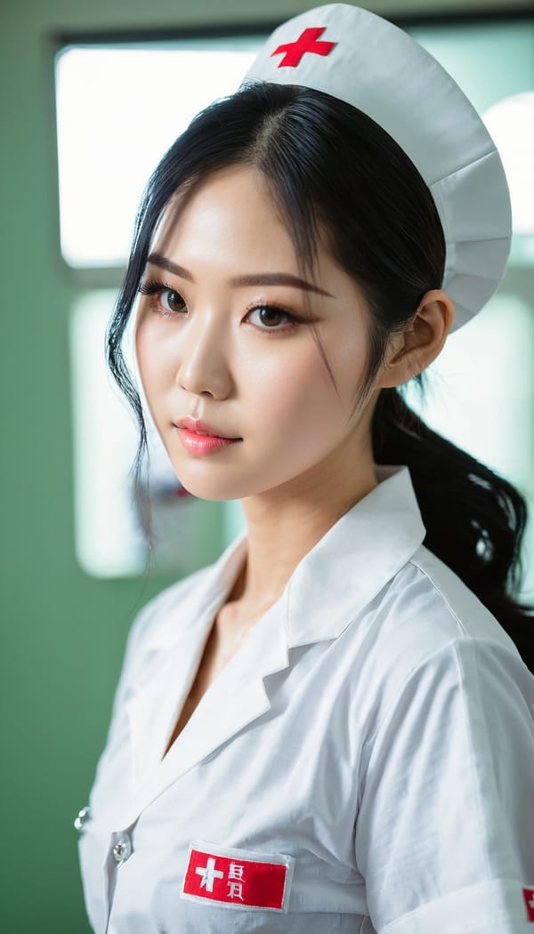 Tags: 21872187, SDXL
{"3": {"inputs": {"seed": 602692179362323, "steps": 32, "cfg": 7.81, "sampler_name": "dpmpp_2m", "scheduler": "karras", "denoise": 1.0, "model": ["27", 0], "positive": ["6", 0], "negative": ["7", 0], "latent_image": ["5", 0]}, "class_type": "KSampler"}, "4": {"inputs": {"ckpt_name": "juggernautxl.safetensors"}, "class_type": "CheckpointLoaderSimple"}, "5": {"inputs": {"width": 768, "height": 1344, "batch_size": 1}, "class_type": "EmptyLatentImage"}, "6": {"inputs": {"text": "27 year old girl, (taiwanese:1.11), (idol:1.00), (slim:1.08), (sexy lips:1.14), (temptress:1.04), (blush:0.99), (seductive pose:0.97), (pale skin:0.97), (double eyelids:0.95), (detailed face:1.08), (cute:1.13), (beautiful eyes:1.02), (eyelashes:1.12), (on all fours:1.02), (spreading ass cheeks:1.14), (from behind:0.96), (backboob:1.11), (nurse in uniform:1.13) working in a hospital ward, (skin fuzz:1.04), (RAW:1.09), (film:1.08), (soft lighting:1.08), (candid cinema:1.09), (textured skin:1.04), (detailed skin:1.00), (natural looking skin:1.00), (portra:1.02)", "clip": ["27", 1]}, "class_type": "CLIPTextEncode"}, "7": {"inputs": {"text": "(worst quality:1.05), (low resolution:1.13), (open mouth:1.10), (distorted:1.10), (bad hands:1.11), (twisted:1.13), (watermark:1.13)", "clip": ["27", 1]}, "class_type": "CLIPTextEncode"}, "8": {"inputs": {"samples": ["3", 0], "vae": ["4", 2]}, "class_type": "VAEDecode"}, "25": {"inputs": {"lora_name": "nudify_xl.safetensors", "strength_model": 0.2, "strength_clip": 0.13, "model": ["4", 0], "clip": ["4", 1]}, "class_type": "LoraLoader"}, "26": {"inputs": {"lora_name": "shirtlift_SDXL_v2.safetensors", "strength_model": 0.06, "strength_clip": 0.17, "model": ["25", 0], "clip": ["25", 1]}, "class_type": "LoraLoader"}, "27": {"inputs": {"lora_name": "PerfectEyesXL.safetensors", "strength_model": 0.05, "strength_clip": 0.15, "model": ["26", 0], "clip": ["26", 1]}, "class_type": "LoraLoader"}, "30": {"inputs": {"model_name": "4x_NMKD-Superscale-SP_178000_G.pth"}, "class_type": "UpscaleModelLoader"}, "31": {"inputs": {"upscale_model": ["30", 0], "image": ["8", 0]}, "class_type": "ImageUpscaleWithModel"}, "32": {"inputs": {"upscale_method": "lanczos", "scale_by": 0.5, "image": ["31", 0]}, "class_type": "ImageScaleBy"}, "33": {"inputs": {"pixels": ["32", 0], "vae": ["4", 2]}, "class_type": "VAEEncode"}, "34": {"inputs": {"seed": 602692179362323, "steps": 32, "cfg": 7.81, "sampler_name": "dpmpp_2m", "scheduler": "karras", "denoise": 0.3, "model": ["27", 0], "positive": ["6", 0], "negative": ["7", 0], "latent_image": ["33", 0]}, "class_type": "KSampler"}, "36": {"inputs": {"samples": ["34", 0], "vae": ["4", 2]}, "class_type": "VAEDecode"}, "39": {"inputs": {"filename_prefix": "comfyapi-1726917312208", "images": ["36", 0]}, "class_type": "SaveImage"}}