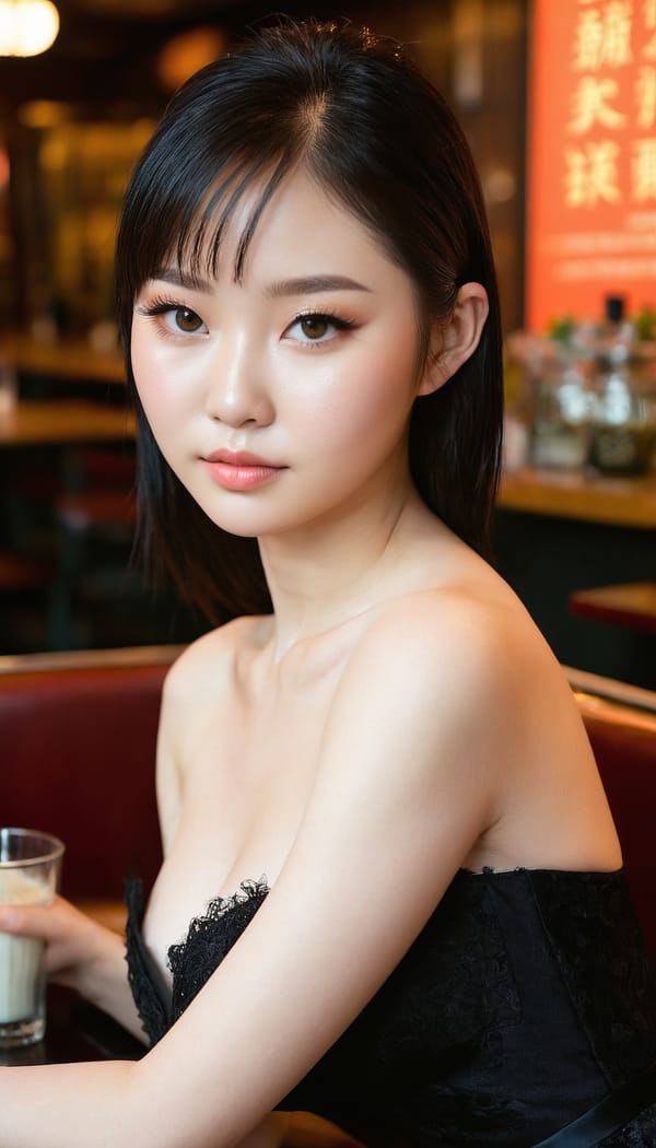 Tags: 21872187, SDXL
{"3": {"inputs": {"seed": 797446715882040, "steps": 64, "cfg": 6.69, "sampler_name": "dpmpp_2m", "scheduler": "karras", "denoise": 1.0, "model": ["27", 0], "positive": ["6", 0], "negative": ["7", 0], "latent_image": ["5", 0]}, "class_type": "KSampler"}, "4": {"inputs": {"ckpt_name": "juggernautxl.safetensors"}, "class_type": "CheckpointLoaderSimple"}, "5": {"inputs": {"width": 768, "height": 1344, "batch_size": 1}, "class_type": "EmptyLatentImage"}, "6": {"inputs": {"text": "19 year old girl, (irish:1.06), (chinese:1.08), (seductive pose:1.11), (seductive facial expression:1.00), (slim:1.10), (double eyelids:1.02), (sexy lips:0.95), (pale skin:0.98), (idol:0.96), (eyelashes:1.06), (blush:1.01), (beautiful eyes:1.13), (detailed face:1.13), (temptress:1.14), (on all fours:0.95), (spreading ass cheeks:1.09), (from behind:0.95), (backboob:1.08), (wearing a little black dress:1.13) at a fine dining restaurant, (textured skin:1.08), (RAW:1.01), (candid cinema:1.07), (detailed skin:1.08), (soft lighting:1.07), (portra:1.08), (film:1.02), (natural looking skin:1.07), (skin fuzz:1.00)", "clip": ["27", 1]}, "class_type": "CLIPTextEncode"}, "7": {"inputs": {"text": "(worst quality:1.06), (open mouth:1.12), (distorted:1.14), (twisted:1.08), (watermark:1.12), (low resolution:1.10), (bad hands:1.06)", "clip": ["27", 1]}, "class_type": "CLIPTextEncode"}, "8": {"inputs": {"samples": ["3", 0], "vae": ["4", 2]}, "class_type": "VAEDecode"}, "25": {"inputs": {"lora_name": "nudify_xl.safetensors", "strength_model": 0.26, "strength_clip": 0.02, "model": ["4", 0], "clip": ["4", 1]}, "class_type": "LoraLoader"}, "26": {"inputs": {"lora_name": "shirtlift_SDXL_v2.safetensors", "strength_model": 0.13, "strength_clip": 0.15, "model": ["25", 0], "clip": ["25", 1]}, "class_type": "LoraLoader"}, "27": {"inputs": {"lora_name": "PerfectEyesXL.safetensors", "strength_model": 0.18, "strength_clip": 0.1, "model": ["26", 0], "clip": ["26", 1]}, "class_type": "LoraLoader"}, "30": {"inputs": {"model_name": "4x_NMKD-Superscale-SP_178000_G.pth"}, "class_type": "UpscaleModelLoader"}, "31": {"inputs": {"upscale_model": ["30", 0], "image": ["8", 0]}, "class_type": "ImageUpscaleWithModel"}, "32": {"inputs": {"upscale_method": "lanczos", "scale_by": 0.5, "image": ["31", 0]}, "class_type": "ImageScaleBy"}, "33": {"inputs": {"pixels": ["32", 0], "vae": ["4", 2]}, "class_type": "VAEEncode"}, "34": {"inputs": {"seed": 797446715882040, "steps": 64, "cfg": 6.69, "sampler_name": "dpmpp_2m", "scheduler": "karras", "denoise": 0.3, "model": ["27", 0], "positive": ["6", 0], "negative": ["7", 0], "latent_image": ["33", 0]}, "class_type": "KSampler"}, "36": {"inputs": {"samples": ["34", 0], "vae": ["4", 2]}, "class_type": "VAEDecode"}, "39": {"inputs": {"filename_prefix": "comfyapi-1734426650130", "images": ["36", 0]}, "class_type": "SaveImage"}}