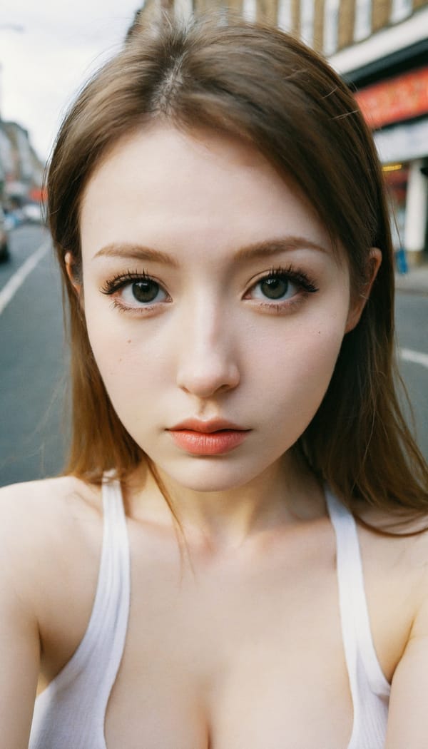 Tags: 21872187, SDXL
{"3": {"inputs": {"seed": 947279864561600, "steps": 32, "cfg": 5.22, "sampler_name": "dpmpp_2m", "scheduler": "karras", "denoise": 1.0, "model": ["27", 0], "positive": ["6", 0], "negative": ["7", 0], "latent_image": ["5", 0]}, "class_type": "KSampler"}, "4": {"inputs": {"ckpt_name": "helloworldxl.safetensors"}, "class_type": "CheckpointLoaderSimple"}, "5": {"inputs": {"width": 768, "height": 1344, "batch_size": 1}, "class_type": "EmptyLatentImage"}, "6": {"inputs": {"text": "27 year old girl, (irish:1.05), (seductive facial expression:1.07), (cute:1.00), (detailed face:1.00), (beautiful eyes:0.97), (seductive pose:0.97), (eyelashes:1.00), (idol:0.95), (blush:1.07), (double eyelids:1.14), (temptress:1.10), (sexy lips:0.95), (slim:1.09), (pale skin:0.96), (in a seductive pose:1.00), (large perky breasts:1.03), (cleavage:1.12), (thigh gap:0.96), (white tanktop:1.05), busy street, (portra:1.00), (textured skin:1.00), (film:1.00), (skin fuzz:1.02), (natural looking skin:1.07), (candid cinema:1.00), (detailed skin:1.09), (RAW:1.06)", "clip": ["27", 1]}, "class_type": "CLIPTextEncode"}, "7": {"inputs": {"text": "(watermark:1.13), (bad hands:1.05), (distorted:1.08), (worst quality:1.06), (open mouth:1.14), (twisted:1.07), (low resolution:1.08)", "clip": ["27", 1]}, "class_type": "CLIPTextEncode"}, "8": {"inputs": {"samples": ["3", 0], "vae": ["4", 2]}, "class_type": "VAEDecode"}, "25": {"inputs": {"lora_name": "nudify_xl.safetensors", "strength_model": 0.0, "strength_clip": 0.08, "model": ["4", 0], "clip": ["4", 1]}, "class_type": "LoraLoader"}, "26": {"inputs": {"lora_name": "shirtlift_SDXL_v2.safetensors", "strength_model": 0.07, "strength_clip": 0.05, "model": ["25", 0], "clip": ["25", 1]}, "class_type": "LoraLoader"}, "27": {"inputs": {"lora_name": "PerfectEyesXL.safetensors", "strength_model": 0.17, "strength_clip": 0.03, "model": ["26", 0], "clip": ["26", 1]}, "class_type": "LoraLoader"}, "30": {"inputs": {"model_name": "4x_NMKD-Superscale-SP_178000_G.pth"}, "class_type": "UpscaleModelLoader"}, "31": {"inputs": {"upscale_model": ["30", 0], "image": ["8", 0]}, "class_type": "ImageUpscaleWithModel"}, "32": {"inputs": {"upscale_method": "lanczos", "scale_by": 0.5, "image": ["31", 0]}, "class_type": "ImageScaleBy"}, "33": {"inputs": {"pixels": ["32", 0], "vae": ["4", 2]}, "class_type": "VAEEncode"}, "34": {"inputs": {"seed": 947279864561600, "steps": 32, "cfg": 5.22, "sampler_name": "dpmpp_2m", "scheduler": "karras", "denoise": 0.3, "model": ["27", 0], "positive": ["6", 0], "negative": ["7", 0], "latent_image": ["33", 0]}, "class_type": "KSampler"}, "36": {"inputs": {"samples": ["34", 0], "vae": ["4", 2]}, "class_type": "VAEDecode"}, "39": {"inputs": {"filename_prefix": "comfyapi-1714509229781", "images": ["36", 0]}, "class_type": "SaveImage"}}