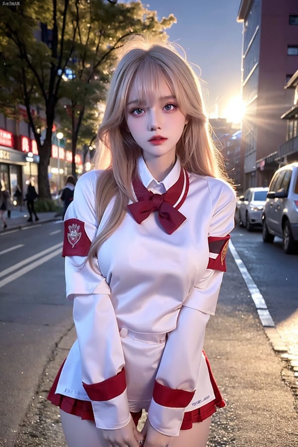 Tags: 21872187
<lora:mix4:0.36>, <lora:koreanDollLikeness:0.35>, <lora:taiwanDollLikeness_v20:0.28>, <lora:YaeMiko_Test:0.79>, (russian:0.94), (school uniform:1.19), (large breasts:1.12), choker, busy street in urban city, (seductive pose:1.10), extremely detailed eyes, extremely detailed face, cute, (photorealistic:1.07), sexy lips, pale skin, perky breasts, full body portrait, textured skin, 4K, hyper realistic, (long slim legs:1.12), (thigh gap:1.12), delicate and beautiful girl, (dramatic:0.93)
Negative prompt: drawings, sketches, black and white, (normal quality:2.07), (worst quality:1.95)
Steps: 32, Sampler: DPM++ 2M Karras, CFG scale: 6.51, Seed: 3920938582, Size: 512x768, Model hash: fc2511737a, Model: chilloutmix_NiPrunedFp32Fix, Seed resize from: -1x-1, Denoising strength: 0.35, Version: v1.2.1, Hires upscale: 2.0, Hires steps: 16, Hires upscaler: ESRGAN_4x