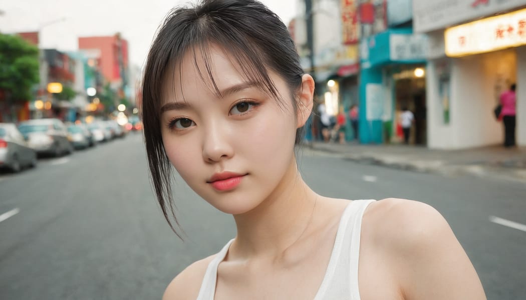 Tags: 21872187, SDXL
{"3": {"inputs": {"seed": 299506459109449, "steps": 32, "cfg": 5.3, "sampler_name": "dpmpp_2m", "scheduler": "karras", "denoise": 1.0, "model": ["27", 0], "positive": ["6", 0], "negative": ["7", 0], "latent_image": ["5", 0]}, "class_type": "KSampler"}, "4": {"inputs": {"ckpt_name": "juggernautxl.safetensors"}, "class_type": "CheckpointLoaderSimple"}, "5": {"inputs": {"width": 1344, "height": 768, "batch_size": 1}, "class_type": "EmptyLatentImage"}, "6": {"inputs": {"text": "20 year old girl, (irish:1.11), (chinese:1.02), (pale skin:1.09), (cute:0.96), (double eyelids:1.06), (temptress:1.11), (eyelashes:0.95), (idol:1.12), (sexy lips:1.14), (slim:1.10), (seductive pose:0.95), (beautiful eyes:1.07), (detailed face:1.10), (seductive facial expression:1.07), (perky ass:1.04), (exposed ass:0.97), (looking back:1.09), (sexy ass:1.00), (thigh gap:1.01), (white tanktop:1.07), busy street, (portra:1.03), (soft lighting:1.09), (RAW:1.03), (textured skin:1.03), (skin fuzz:1.00), (film:1.05), (candid cinema:1.03), (natural looking skin:1.01), (detailed skin:1.04)", "clip": ["27", 1]}, "class_type": "CLIPTextEncode"}, "7": {"inputs": {"text": "(twisted:1.08), (worst quality:1.12), (bad hands:1.08), (watermark:1.06), (distorted:1.12), (open mouth:1.11), (low resolution:1.07)", "clip": ["27", 1]}, "class_type": "CLIPTextEncode"}, "8": {"inputs": {"samples": ["3", 0], "vae": ["4", 2]}, "class_type": "VAEDecode"}, "25": {"inputs": {"lora_name": "nudify_xl.safetensors", "strength_model": 0.27, "strength_clip": 0.16, "model": ["4", 0], "clip": ["4", 1]}, "class_type": "LoraLoader"}, "26": {"inputs": {"lora_name": "shirtlift_SDXL_v2.safetensors", "strength_model": 0.03, "strength_clip": 0.04, "model": ["25", 0], "clip": ["25", 1]}, "class_type": "LoraLoader"}, "27": {"inputs": {"lora_name": "PerfectEyesXL.safetensors", "strength_model": 0.08, "strength_clip": 0.09, "model": ["26", 0], "clip": ["26", 1]}, "class_type": "LoraLoader"}, "30": {"inputs": {"model_name": "4x_NMKD-Superscale-SP_178000_G.pth"}, "class_type": "UpscaleModelLoader"}, "31": {"inputs": {"upscale_model": ["30", 0], "image": ["8", 0]}, "class_type": "ImageUpscaleWithModel"}, "32": {"inputs": {"upscale_method": "lanczos", "scale_by": 0.5, "image": ["31", 0]}, "class_type": "ImageScaleBy"}, "33": {"inputs": {"pixels": ["32", 0], "vae": ["4", 2]}, "class_type": "VAEEncode"}, "34": {"inputs": {"seed": 299506459109449, "steps": 32, "cfg": 5.3, "sampler_name": "dpmpp_2m", "scheduler": "karras", "denoise": 0.3, "model": ["27", 0], "positive": ["6", 0], "negative": ["7", 0], "latent_image": ["33", 0]}, "class_type": "KSampler"}, "36": {"inputs": {"samples": ["34", 0], "vae": ["4", 2]}, "class_type": "VAEDecode"}, "39": {"inputs": {"filename_prefix": "comfyapi-1725008624186", "images": ["36", 0]}, "class_type": "SaveImage"}}