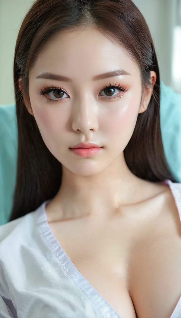 Tags: 21872187, SDXL
{"3": {"inputs": {"seed": 675751319698651, "steps": 32, "cfg": 7.62, "sampler_name": "dpmpp_2m", "scheduler": "karras", "denoise": 1.0, "model": ["27", 0], "positive": ["6", 0], "negative": ["7", 0], "latent_image": ["5", 0]}, "class_type": "KSampler"}, "4": {"inputs": {"ckpt_name": "juggernautxl.safetensors"}, "class_type": "CheckpointLoaderSimple"}, "5": {"inputs": {"width": 768, "height": 1344, "batch_size": 1}, "class_type": "EmptyLatentImage"}, "6": {"inputs": {"text": "26 year old girl, (seductive facial expression:1.01), (sexy lips:1.03), (beautiful eyes:1.02), (double eyelids:1.04), (detailed face:0.97), (blush:1.07), (temptress:1.13), (eyelashes:1.07), (pale skin:1.11), (slim:0.98), (cute:1.02), (seductive pose:1.13), (idol:1.10), (in a seductive pose:1.03), (large perky breasts:1.04), (cleavage:1.11), (thigh gap:1.04), (nurse in uniform:0.97) working in a hospital ward, (textured skin:1.03), (soft lighting:1.01), (candid cinema:1.04), (skin fuzz:1.06), (RAW:1.03), (film:1.04), (portra:1.08), (detailed skin:1.09), (natural looking skin:1.02)", "clip": ["27", 1]}, "class_type": "CLIPTextEncode"}, "7": {"inputs": {"text": "(bad hands:1.13), (distorted:1.13), (twisted:1.13), (open mouth:1.13), (watermark:1.10), (low resolution:1.07), (worst quality:1.09)", "clip": ["27", 1]}, "class_type": "CLIPTextEncode"}, "8": {"inputs": {"samples": ["3", 0], "vae": ["4", 2]}, "class_type": "VAEDecode"}, "25": {"inputs": {"lora_name": "nudify_xl.safetensors", "strength_model": 0.01, "strength_clip": 0.14, "model": ["4", 0], "clip": ["4", 1]}, "class_type": "LoraLoader"}, "26": {"inputs": {"lora_name": "shirtlift_SDXL_v2.safetensors", "strength_model": 0.02, "strength_clip": 0.09, "model": ["25", 0], "clip": ["25", 1]}, "class_type": "LoraLoader"}, "27": {"inputs": {"lora_name": "PerfectEyesXL.safetensors", "strength_model": 0.02, "strength_clip": 0.16, "model": ["26", 0], "clip": ["26", 1]}, "class_type": "LoraLoader"}, "30": {"inputs": {"model_name": "4x_NMKD-Superscale-SP_178000_G.pth"}, "class_type": "UpscaleModelLoader"}, "31": {"inputs": {"upscale_model": ["30", 0], "image": ["8", 0]}, "class_type": "ImageUpscaleWithModel"}, "32": {"inputs": {"upscale_method": "lanczos", "scale_by": 0.5, "image": ["31", 0]}, "class_type": "ImageScaleBy"}, "33": {"inputs": {"pixels": ["32", 0], "vae": ["4", 2]}, "class_type": "VAEEncode"}, "34": {"inputs": {"seed": 675751319698651, "steps": 32, "cfg": 7.62, "sampler_name": "dpmpp_2m", "scheduler": "karras", "denoise": 0.3, "model": ["27", 0], "positive": ["6", 0], "negative": ["7", 0], "latent_image": ["33", 0]}, "class_type": "KSampler"}, "36": {"inputs": {"samples": ["34", 0], "vae": ["4", 2]}, "class_type": "VAEDecode"}, "39": {"inputs": {"filename_prefix": "comfyapi-1726312741993", "images": ["36", 0]}, "class_type": "SaveImage"}}