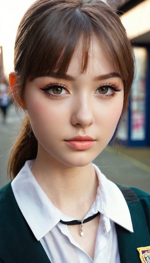 Tags: 21872187, SDXL
{"3": {"inputs": {"seed": 368913479094394, "steps": 64, "cfg": 7.73, "sampler_name": "dpmpp_2m", "scheduler": "karras", "denoise": 1.0, "model": ["27", 0], "positive": ["6", 0], "negative": ["7", 0], "latent_image": ["5", 0]}, "class_type": "KSampler"}, "4": {"inputs": {"ckpt_name": "juggernautxl.safetensors"}, "class_type": "CheckpointLoaderSimple"}, "5": {"inputs": {"width": 768, "height": 1344, "batch_size": 1}, "class_type": "EmptyLatentImage"}, "6": {"inputs": {"text": "25 year old girl, (irish:0.98), (detailed face:1.00), (temptress:1.01), (double eyelids:0.95), (sexy lips:1.14), (cute:0.95), (beautiful eyes:1.07), (blush:1.06), (seductive pose:1.13), (seductive facial expression:1.03), (idol:1.06), (slim:1.09), (eyelashes:1.12), (in a seductive pose:1.08), (large perky breasts:1.12), (cleavage:1.08), (thigh gap:0.98), (school uniform:1.12), choker, busy street, (RAW:1.01), (textured skin:1.00), (portra:1.00), (skin fuzz:1.05), (candid cinema:1.01), (film:1.03), (soft lighting:1.03), (detailed skin:1.03)", "clip": ["27", 1]}, "class_type": "CLIPTextEncode"}, "7": {"inputs": {"text": "(low resolution:1.11), (twisted:1.06), (watermark:1.13), (worst quality:1.14), (distorted:1.07), (bad hands:1.10), (open mouth:1.06)", "clip": ["27", 1]}, "class_type": "CLIPTextEncode"}, "8": {"inputs": {"samples": ["3", 0], "vae": ["4", 2]}, "class_type": "VAEDecode"}, "25": {"inputs": {"lora_name": "nudify_xl.safetensors", "strength_model": 0.17, "strength_clip": 0.29, "model": ["4", 0], "clip": ["4", 1]}, "class_type": "LoraLoader"}, "26": {"inputs": {"lora_name": "shirtlift_SDXL_v2.safetensors", "strength_model": 0.11, "strength_clip": 0.11, "model": ["25", 0], "clip": ["25", 1]}, "class_type": "LoraLoader"}, "27": {"inputs": {"lora_name": "PerfectEyesXL.safetensors", "strength_model": 0.01, "strength_clip": 0.02, "model": ["26", 0], "clip": ["26", 1]}, "class_type": "LoraLoader"}, "30": {"inputs": {"model_name": "4x_NMKD-Superscale-SP_178000_G.pth"}, "class_type": "UpscaleModelLoader"}, "31": {"inputs": {"upscale_model": ["30", 0], "image": ["8", 0]}, "class_type": "ImageUpscaleWithModel"}, "32": {"inputs": {"upscale_method": "lanczos", "scale_by": 0.5, "image": ["31", 0]}, "class_type": "ImageScaleBy"}, "33": {"inputs": {"pixels": ["32", 0], "vae": ["4", 2]}, "class_type": "VAEEncode"}, "34": {"inputs": {"seed": 368913479094394, "steps": 64, "cfg": 7.73, "sampler_name": "dpmpp_2m", "scheduler": "karras", "denoise": 0.3, "model": ["27", 0], "positive": ["6", 0], "negative": ["7", 0], "latent_image": ["33", 0]}, "class_type": "KSampler"}, "36": {"inputs": {"samples": ["34", 0], "vae": ["4", 2]}, "class_type": "VAEDecode"}, "39": {"inputs": {"filename_prefix": "comfyapi-1734185287027", "images": ["36", 0]}, "class_type": "SaveImage"}}