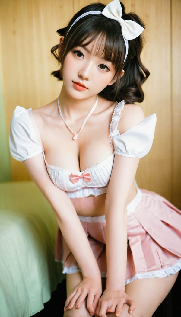 Tags: 21872187, SDXL
{"3": {"inputs": {"seed": 290385266896506, "steps": 32, "cfg": 7.99, "sampler_name": "dpmpp_2m", "scheduler": "karras", "denoise": 1.0, "model": ["27", 0], "positive": ["6", 0], "negative": ["7", 0], "latent_image": ["5", 0]}, "class_type": "KSampler"}, "4": {"inputs": {"ckpt_name": "leosamsHelloworldSDXL_helloworldSDXL32DPO.safetensors"}, "class_type": "CheckpointLoaderSimple"}, "5": {"inputs": {"width": 768, "height": 1344, "batch_size": 1}, "class_type": "EmptyLatentImage"}, "6": {"inputs": {"text": "25 year old girl, (japanese:1.02), (detailed face:1.05), (seductive facial expression:1.10), (beautiful eyes:1.09), (idol:1.11), (slim:1.05), (cute:0.99), (temptress:0.97), (eyelashes:1.14), (sexy lips:1.01), (blush:1.06), (double eyelids:1.11), (seductive pose:1.07), (pale skin:1.11), (perky ass:0.96), (exposed ass:1.13), (looking back:1.12), (sexy ass:1.14), (thigh gap:1.02), in a (skimpy maid costume:0.95) working at a maid cafe, choker, bowtie, headband, pleated skirt, (skin fuzz:1.01), (textured skin:1.04), (candid cinema:1.08), (natural looking skin:1.05), (film:1.01), (soft lighting:1.06), (portra:1.05), (RAW:1.02), (detailed skin:1.00)", "clip": ["27", 1]}, "class_type": "CLIPTextEncode"}, "7": {"inputs": {"text": "(watermark:1.07), (open mouth:1.10), (distorted:1.13), (twisted:1.11), (low resolution:1.11), (bad hands:1.05), (worst quality:1.12)", "clip": ["27", 1]}, "class_type": "CLIPTextEncode"}, "8": {"inputs": {"samples": ["3", 0], "vae": ["4", 2]}, "class_type": "VAEDecode"}, "25": {"inputs": {"lora_name": "nudify_xl.safetensors", "strength_model": 0.01, "strength_clip": 0.28, "model": ["4", 0], "clip": ["4", 1]}, "class_type": "LoraLoader"}, "26": {"inputs": {"lora_name": "shirtlift_SDXL_v2.safetensors", "strength_model": 0.03, "strength_clip": 0.09, "model": ["25", 0], "clip": ["25", 1]}, "class_type": "LoraLoader"}, "27": {"inputs": {"lora_name": "PerfectEyesXL.safetensors", "strength_model": 0.05, "strength_clip": 0.06, "model": ["26", 0], "clip": ["26", 1]}, "class_type": "LoraLoader"}, "30": {"inputs": {"model_name": "4x_NMKD-Superscale-SP_178000_G.pth"}, "class_type": "UpscaleModelLoader"}, "31": {"inputs": {"upscale_model": ["30", 0], "image": ["8", 0]}, "class_type": "ImageUpscaleWithModel"}, "32": {"inputs": {"upscale_method": "lanczos", "scale_by": 0.5, "image": ["31", 0]}, "class_type": "ImageScaleBy"}, "33": {"inputs": {"pixels": ["32", 0], "vae": ["4", 2]}, "class_type": "VAEEncode"}, "34": {"inputs": {"seed": 290385266896506, "steps": 32, "cfg": 7.99, "sampler_name": "dpmpp_2m", "scheduler": "karras", "denoise": 0.3, "model": ["27", 0], "positive": ["6", 0], "negative": ["7", 0], "latent_image": ["33", 0]}, "class_type": "KSampler"}, "36": {"inputs": {"samples": ["34", 0], "vae": ["4", 2]}, "class_type": "VAEDecode"}, "39": {"inputs": {"filename_prefix": "comfyapi-1707428008823", "images": ["36", 0]}, "class_type": "SaveImage"}}