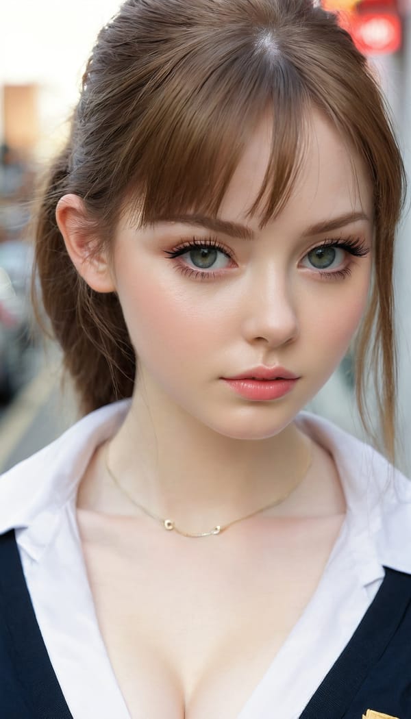 Tags: 21872187, SDXL
{"3": {"inputs": {"seed": 926046974082576, "steps": 64, "cfg": 6.4, "sampler_name": "dpmpp_2m", "scheduler": "karras", "denoise": 1.0, "model": ["27", 0], "positive": ["6", 0], "negative": ["7", 0], "latent_image": ["5", 0]}, "class_type": "KSampler"}, "4": {"inputs": {"ckpt_name": "juggernautxl.safetensors"}, "class_type": "CheckpointLoaderSimple"}, "5": {"inputs": {"width": 768, "height": 1344, "batch_size": 1}, "class_type": "EmptyLatentImage"}, "6": {"inputs": {"text": "27 year old girl, (irish:1.14), (eyelashes:1.12), (pale skin:1.12), (idol:1.03), (seductive pose:1.03), (sexy lips:1.14), (beautiful eyes:0.99), (slim:1.11), (seductive facial expression:1.05), (detailed face:1.14), (temptress:0.96), (blush:1.06), (cute:1.00), (double eyelids:1.00), (in a seductive pose:1.01), (large perky breasts:1.09), (cleavage:1.12), (thigh gap:1.11), (school uniform:0.99), choker, busy street, (soft lighting:1.06), (skin fuzz:1.04), (textured skin:1.03), (candid cinema:1.09), (film:1.08), (natural looking skin:1.07), (detailed skin:1.06), (portra:1.00), (RAW:1.05)", "clip": ["27", 1]}, "class_type": "CLIPTextEncode"}, "7": {"inputs": {"text": "(low resolution:1.08), (twisted:1.14), (open mouth:1.11), (worst quality:1.12), (distorted:1.08), (watermark:1.10), (bad hands:1.10)", "clip": ["27", 1]}, "class_type": "CLIPTextEncode"}, "8": {"inputs": {"samples": ["3", 0], "vae": ["4", 2]}, "class_type": "VAEDecode"}, "25": {"inputs": {"lora_name": "nudify_xl.safetensors", "strength_model": 0.12, "strength_clip": 0.0, "model": ["4", 0], "clip": ["4", 1]}, "class_type": "LoraLoader"}, "26": {"inputs": {"lora_name": "shirtlift_SDXL_v2.safetensors", "strength_model": 0.14, "strength_clip": 0.08, "model": ["25", 0], "clip": ["25", 1]}, "class_type": "LoraLoader"}, "27": {"inputs": {"lora_name": "PerfectEyesXL.safetensors", "strength_model": 0.08, "strength_clip": 0.13, "model": ["26", 0], "clip": ["26", 1]}, "class_type": "LoraLoader"}, "30": {"inputs": {"model_name": "4x_NMKD-Superscale-SP_178000_G.pth"}, "class_type": "UpscaleModelLoader"}, "31": {"inputs": {"upscale_model": ["30", 0], "image": ["8", 0]}, "class_type": "ImageUpscaleWithModel"}, "32": {"inputs": {"upscale_method": "lanczos", "scale_by": 0.5, "image": ["31", 0]}, "class_type": "ImageScaleBy"}, "33": {"inputs": {"pixels": ["32", 0], "vae": ["4", 2]}, "class_type": "VAEEncode"}, "34": {"inputs": {"seed": 926046974082576, "steps": 64, "cfg": 6.4, "sampler_name": "dpmpp_2m", "scheduler": "karras", "denoise": 0.3, "model": ["27", 0], "positive": ["6", 0], "negative": ["7", 0], "latent_image": ["33", 0]}, "class_type": "KSampler"}, "36": {"inputs": {"samples": ["34", 0], "vae": ["4", 2]}, "class_type": "VAEDecode"}, "39": {"inputs": {"filename_prefix": "comfyapi-1731616101737", "images": ["36", 0]}, "class_type": "SaveImage"}}