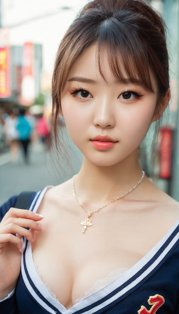 Tags: 21872187, SDXL
{"3": {"inputs": {"seed": 122373828267254, "steps": 32, "cfg": 6.96, "sampler_name": "dpmpp_2m", "scheduler": "karras", "denoise": 1.0, "model": ["27", 0], "positive": ["6", 0], "negative": ["7", 0], "latent_image": ["5", 0]}, "class_type": "KSampler"}, "4": {"inputs": {"ckpt_name": "juggernautxl.safetensors"}, "class_type": "CheckpointLoaderSimple"}, "5": {"inputs": {"width": 768, "height": 1344, "batch_size": 1}, "class_type": "EmptyLatentImage"}, "6": {"inputs": {"text": "22 year old girl, (russian:1.07), (japanese:1.12), (taiwanese:1.09), (slim:0.99), (idol:1.11), (cute:1.07), (seductive facial expression:0.97), (seductive pose:1.07), (detailed face:1.14), (eyelashes:1.13), (double eyelids:1.10), (blush:1.06), (temptress:1.01), (pale skin:1.06), (sexy lips:1.10), (in a seductive pose:1.09), (large perky breasts:0.96), (cleavage:0.96), (thigh gap:1.02), (school uniform:1.07), choker, busy street, (portra:1.05), (textured skin:1.04), (candid cinema:1.05), (RAW:1.07), (soft lighting:1.04), (film:1.05), (detailed skin:1.04), (natural looking skin:1.02), (skin fuzz:1.01)", "clip": ["27", 1]}, "class_type": "CLIPTextEncode"}, "7": {"inputs": {"text": "(distorted:1.14), (watermark:1.11), (open mouth:1.14), (twisted:1.06), (bad hands:1.11), (worst quality:1.07), (low resolution:1.11)", "clip": ["27", 1]}, "class_type": "CLIPTextEncode"}, "8": {"inputs": {"samples": ["3", 0], "vae": ["4", 2]}, "class_type": "VAEDecode"}, "25": {"inputs": {"lora_name": "nudify_xl.safetensors", "strength_model": 0.06, "strength_clip": 0.13, "model": ["4", 0], "clip": ["4", 1]}, "class_type": "LoraLoader"}, "26": {"inputs": {"lora_name": "shirtlift_SDXL_v2.safetensors", "strength_model": 0.13, "strength_clip": 0.1, "model": ["25", 0], "clip": ["25", 1]}, "class_type": "LoraLoader"}, "27": {"inputs": {"lora_name": "PerfectEyesXL.safetensors", "strength_model": 0.08, "strength_clip": 0.08, "model": ["26", 0], "clip": ["26", 1]}, "class_type": "LoraLoader"}, "30": {"inputs": {"model_name": "4x_NMKD-Superscale-SP_178000_G.pth"}, "class_type": "UpscaleModelLoader"}, "31": {"inputs": {"upscale_model": ["30", 0], "image": ["8", 0]}, "class_type": "ImageUpscaleWithModel"}, "32": {"inputs": {"upscale_method": "lanczos", "scale_by": 0.5, "image": ["31", 0]}, "class_type": "ImageScaleBy"}, "33": {"inputs": {"pixels": ["32", 0], "vae": ["4", 2]}, "class_type": "VAEEncode"}, "34": {"inputs": {"seed": 122373828267254, "steps": 32, "cfg": 6.96, "sampler_name": "dpmpp_2m", "scheduler": "karras", "denoise": 0.3, "model": ["27", 0], "positive": ["6", 0], "negative": ["7", 0], "latent_image": ["33", 0]}, "class_type": "KSampler"}, "36": {"inputs": {"samples": ["34", 0], "vae": ["4", 2]}, "class_type": "VAEDecode"}, "39": {"inputs": {"filename_prefix": "comfyapi-1733984486423", "images": ["36", 0]}, "class_type": "SaveImage"}}