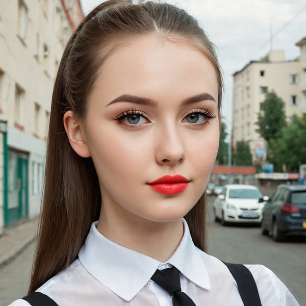 Tags: 21872187, SDXL
{"3": {"inputs": {"seed": 561928773235250, "steps": 64, "cfg": 7.85, "sampler_name": "dpmpp_2m", "scheduler": "karras", "denoise": 1.0, "model": ["27", 0], "positive": ["6", 0], "negative": ["7", 0], "latent_image": ["5", 0]}, "class_type": "KSampler"}, "4": {"inputs": {"ckpt_name": "juggernautXL_v8Rundiffusion.safetensors"}, "class_type": "CheckpointLoaderSimple"}, "5": {"inputs": {"width": 1024, "height": 1024, "batch_size": 1}, "class_type": "EmptyLatentImage"}, "6": {"inputs": {"text": "27 year old girl, (ukrainian:0.98), (sexy lips:1.12), (cute:1.11), (seductive pose:1.10), (seductive facial expression:1.07), (temptress:1.07), (double eyelids:0.96), (detailed face:0.98), (slim:1.05), (eyelashes:1.10), (beautiful eyes:1.05), (pale skin:1.09), (perky ass:1.03), (exposed ass:1.10), (looking back:0.96), (sexy ass:1.09), (thigh gap:1.10), (school uniform:1.06), choker, busy street, (film:1.09), (detailed skin:1.03), (natural looking skin:1.09), (textured skin:1.07), (RAW:1.03), (candid cinema:1.07), (skin fuzz:1.05), (soft lighting:1.03), (portra:1.02)", "clip": ["27", 1]}, "class_type": "CLIPTextEncode"}, "7": {"inputs": {"text": "(low resolution:1.09), (open mouth:1.07), (distorted:1.10), (watermark:1.05), (worst quality:1.07), (twisted:1.11), (bad hands:1.09)", "clip": ["27", 1]}, "class_type": "CLIPTextEncode"}, "8": {"inputs": {"samples": ["3", 0], "vae": ["4", 2]}, "class_type": "VAEDecode"}, "25": {"inputs": {"lora_name": "nudify_xl.safetensors", "strength_model": 0.12, "strength_clip": 0.19, "model": ["4", 0], "clip": ["4", 1]}, "class_type": "LoraLoader"}, "26": {"inputs": {"lora_name": "shirtlift_SDXL_v2.safetensors", "strength_model": 0.16, "strength_clip": 0.01, "model": ["25", 0], "clip": ["25", 1]}, "class_type": "LoraLoader"}, "27": {"inputs": {"lora_name": "PerfectEyesXL.safetensors", "strength_model": 0.0, "strength_clip": 0.08, "model": ["26", 0], "clip": ["26", 1]}, "class_type": "LoraLoader"}, "30": {"inputs": {"model_name": "4x_NMKD-Superscale-SP_178000_G.pth"}, "class_type": "UpscaleModelLoader"}, "31": {"inputs": {"upscale_model": ["30", 0], "image": ["8", 0]}, "class_type": "ImageUpscaleWithModel"}, "32": {"inputs": {"upscale_method": "lanczos", "scale_by": 0.5, "image": ["31", 0]}, "class_type": "ImageScaleBy"}, "33": {"inputs": {"pixels": ["32", 0], "vae": ["4", 2]}, "class_type": "VAEEncode"}, "34": {"inputs": {"seed": 561928773235250, "steps": 64, "cfg": 7.85, "sampler_name": "dpmpp_2m", "scheduler": "karras", "denoise": 0.3, "model": ["27", 0], "positive": ["6", 0], "negative": ["7", 0], "latent_image": ["33", 0]}, "class_type": "KSampler"}, "36": {"inputs": {"samples": ["34", 0], "vae": ["4", 2]}, "class_type": "VAEDecode"}, "39": {"inputs": {"filename_prefix": "comfyapi-1708265054498", "images": ["36", 0]}, "class_type": "SaveImage"}}