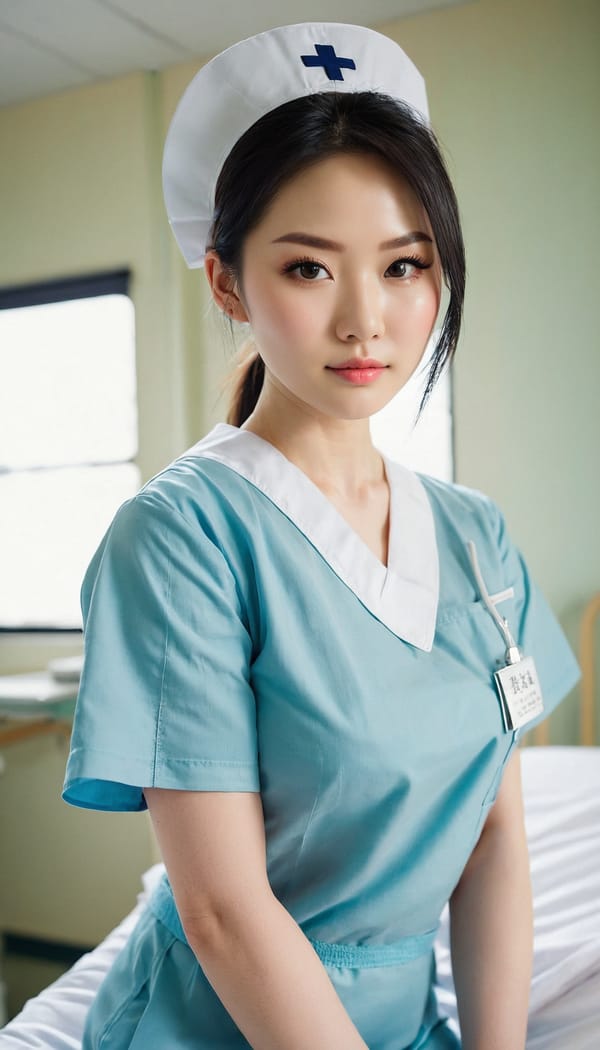 Tags: 21872187, SDXL
{"3": {"inputs": {"seed": 915776805004894, "steps": 64, "cfg": 7.12, "sampler_name": "dpmpp_2m", "scheduler": "karras", "denoise": 1.0, "model": ["27", 0], "positive": ["6", 0], "negative": ["7", 0], "latent_image": ["5", 0]}, "class_type": "KSampler"}, "4": {"inputs": {"ckpt_name": "juggernautxl.safetensors"}, "class_type": "CheckpointLoaderSimple"}, "5": {"inputs": {"width": 768, "height": 1344, "batch_size": 1}, "class_type": "EmptyLatentImage"}, "6": {"inputs": {"text": "27 year old girl, (irish:0.97), (chinese:0.96), (seductive facial expression:1.06), (sexy lips:1.14), (blush:1.05), (cute:1.02), (temptress:0.98), (pale skin:1.12), (seductive pose:1.05), (eyelashes:1.07), (beautiful eyes:1.05), (idol:1.08), (slim:1.09), (in a seductive pose:1.01), (large perky breasts:0.95), (cleavage:1.10), (thigh gap:1.13), (nurse in uniform:1.13) working in a hospital ward, (natural looking skin:1.08), (skin fuzz:1.01), (detailed skin:1.02), (portra:1.07), (textured skin:1.01), (film:1.02), (soft lighting:1.05), (candid cinema:1.00), (RAW:1.02)", "clip": ["27", 1]}, "class_type": "CLIPTextEncode"}, "7": {"inputs": {"text": "(twisted:1.05), (low resolution:1.12), (distorted:1.10), (bad hands:1.09), (watermark:1.09), (open mouth:1.08), (worst quality:1.12)", "clip": ["27", 1]}, "class_type": "CLIPTextEncode"}, "8": {"inputs": {"samples": ["3", 0], "vae": ["4", 2]}, "class_type": "VAEDecode"}, "25": {"inputs": {"lora_name": "nudify_xl.safetensors", "strength_model": 0.03, "strength_clip": 0.1, "model": ["4", 0], "clip": ["4", 1]}, "class_type": "LoraLoader"}, "26": {"inputs": {"lora_name": "shirtlift_SDXL_v2.safetensors", "strength_model": 0.09, "strength_clip": 0.02, "model": ["25", 0], "clip": ["25", 1]}, "class_type": "LoraLoader"}, "27": {"inputs": {"lora_name": "PerfectEyesXL.safetensors", "strength_model": 0.14, "strength_clip": 0.02, "model": ["26", 0], "clip": ["26", 1]}, "class_type": "LoraLoader"}, "30": {"inputs": {"model_name": "4x_NMKD-Superscale-SP_178000_G.pth"}, "class_type": "UpscaleModelLoader"}, "31": {"inputs": {"upscale_model": ["30", 0], "image": ["8", 0]}, "class_type": "ImageUpscaleWithModel"}, "32": {"inputs": {"upscale_method": "lanczos", "scale_by": 0.5, "image": ["31", 0]}, "class_type": "ImageScaleBy"}, "33": {"inputs": {"pixels": ["32", 0], "vae": ["4", 2]}, "class_type": "VAEEncode"}, "34": {"inputs": {"seed": 915776805004894, "steps": 64, "cfg": 7.12, "sampler_name": "dpmpp_2m", "scheduler": "karras", "denoise": 0.3, "model": ["27", 0], "positive": ["6", 0], "negative": ["7", 0], "latent_image": ["33", 0]}, "class_type": "KSampler"}, "36": {"inputs": {"samples": ["34", 0], "vae": ["4", 2]}, "class_type": "VAEDecode"}, "39": {"inputs": {"filename_prefix": "comfyapi-1724408714900", "images": ["36", 0]}, "class_type": "SaveImage"}}