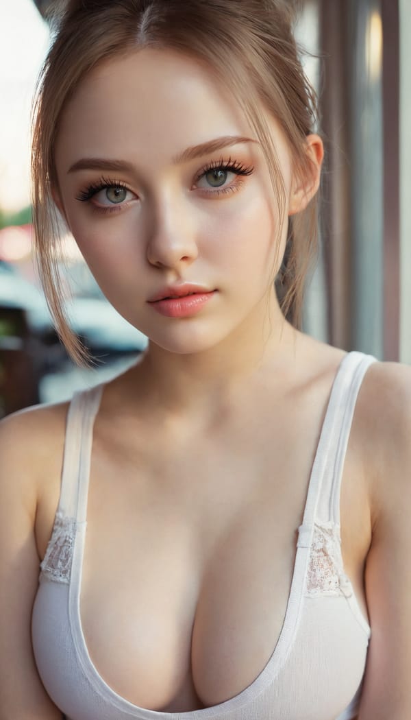 Tags: 21872187, SDXL
{"3": {"inputs": {"seed": 498724542174687, "steps": 32, "cfg": 6.42, "sampler_name": "dpmpp_2m", "scheduler": "karras", "denoise": 1.0, "model": ["27", 0], "positive": ["6", 0], "negative": ["7", 0], "latent_image": ["5", 0]}, "class_type": "KSampler"}, "4": {"inputs": {"ckpt_name": "juggernautxl.safetensors"}, "class_type": "CheckpointLoaderSimple"}, "5": {"inputs": {"width": 768, "height": 1344, "batch_size": 1}, "class_type": "EmptyLatentImage"}, "6": {"inputs": {"text": "24 year old girl, (russian:1.07), (beautiful eyes:1.09), (pale skin:1.01), (sexy lips:1.11), (temptress:1.04), (cute:0.95), (seductive facial expression:0.99), (idol:0.98), (double eyelids:1.10), (eyelashes:1.14), (detailed face:1.10), (slim:1.12), (seductive pose:1.07), (blush:0.95), (in a seductive pose:1.10), (large perky breasts:1.13), (cleavage:0.97), (thigh gap:1.06), (white tanktop:1.12), busy street, (detailed skin:1.05), (soft lighting:1.08), (portra:1.03), (natural looking skin:1.00), (skin fuzz:1.03), (candid cinema:1.08), (RAW:1.05), (film:1.00), (textured skin:1.04)", "clip": ["27", 1]}, "class_type": "CLIPTextEncode"}, "7": {"inputs": {"text": "(low resolution:1.11), (bad hands:1.14), (twisted:1.07), (distorted:1.11), (watermark:1.12), (open mouth:1.11), (worst quality:1.06)", "clip": ["27", 1]}, "class_type": "CLIPTextEncode"}, "8": {"inputs": {"samples": ["3", 0], "vae": ["4", 2]}, "class_type": "VAEDecode"}, "25": {"inputs": {"lora_name": "nudify_xl.safetensors", "strength_model": 0.13, "strength_clip": 0.04, "model": ["4", 0], "clip": ["4", 1]}, "class_type": "LoraLoader"}, "26": {"inputs": {"lora_name": "shirtlift_SDXL_v2.safetensors", "strength_model": 0.03, "strength_clip": 0.1, "model": ["25", 0], "clip": ["25", 1]}, "class_type": "LoraLoader"}, "27": {"inputs": {"lora_name": "PerfectEyesXL.safetensors", "strength_model": 0.02, "strength_clip": 0.13, "model": ["26", 0], "clip": ["26", 1]}, "class_type": "LoraLoader"}, "30": {"inputs": {"model_name": "4x_NMKD-Superscale-SP_178000_G.pth"}, "class_type": "UpscaleModelLoader"}, "31": {"inputs": {"upscale_model": ["30", 0], "image": ["8", 0]}, "class_type": "ImageUpscaleWithModel"}, "32": {"inputs": {"upscale_method": "lanczos", "scale_by": 0.5, "image": ["31", 0]}, "class_type": "ImageScaleBy"}, "33": {"inputs": {"pixels": ["32", 0], "vae": ["4", 2]}, "class_type": "VAEEncode"}, "34": {"inputs": {"seed": 498724542174687, "steps": 32, "cfg": 6.42, "sampler_name": "dpmpp_2m", "scheduler": "karras", "denoise": 0.3, "model": ["27", 0], "positive": ["6", 0], "negative": ["7", 0], "latent_image": ["33", 0]}, "class_type": "KSampler"}, "36": {"inputs": {"samples": ["34", 0], "vae": ["4", 2]}, "class_type": "VAEDecode"}, "39": {"inputs": {"filename_prefix": "comfyapi-1718965515194", "images": ["36", 0]}, "class_type": "SaveImage"}}