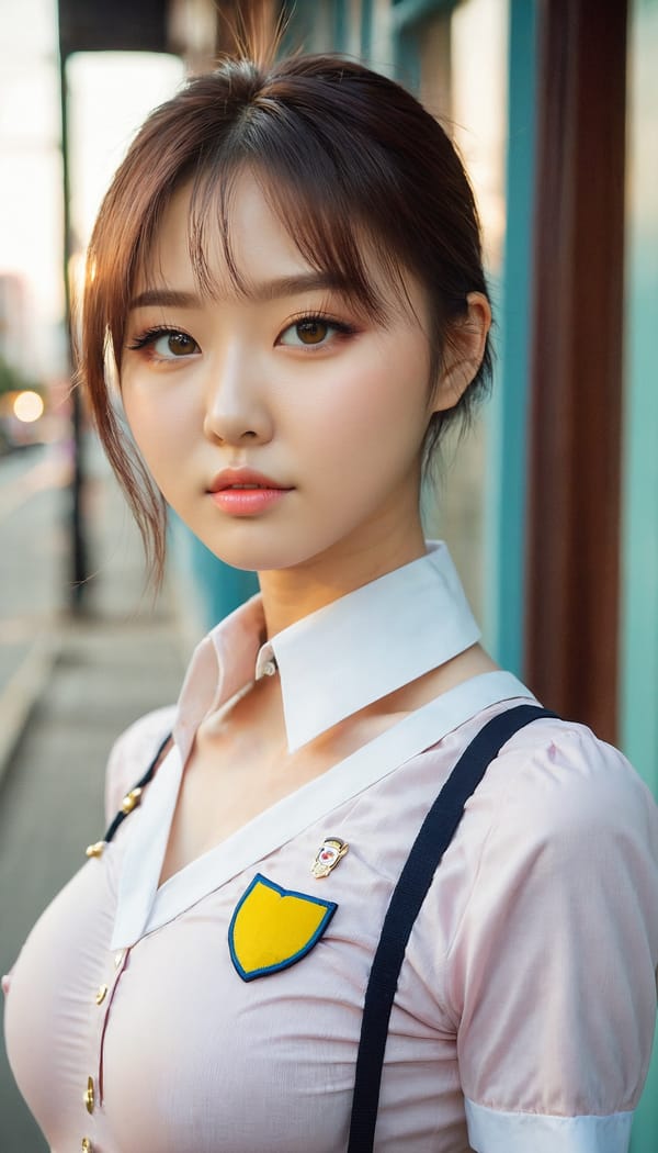 Tags: 21872187, SDXL
{"3": {"inputs": {"seed": 588600772217721, "steps": 32, "cfg": 7.98, "sampler_name": "dpmpp_2m", "scheduler": "karras", "denoise": 1.0, "model": ["27", 0], "positive": ["6", 0], "negative": ["7", 0], "latent_image": ["5", 0]}, "class_type": "KSampler"}, "4": {"inputs": {"ckpt_name": "juggernautxl.safetensors"}, "class_type": "CheckpointLoaderSimple"}, "5": {"inputs": {"width": 768, "height": 1344, "batch_size": 1}, "class_type": "EmptyLatentImage"}, "6": {"inputs": {"text": "23 year old girl, (ukrainian:1.10), (korean:0.95), (double eyelids:1.03), (seductive facial expression:1.07), (seductive pose:1.09), (slim:1.10), (idol:0.98), (eyelashes:1.00), (blush:0.98), (sexy lips:1.03), (cute:1.14), (detailed face:1.08), (beautiful eyes:1.08), (pale skin:1.03), (temptress:1.02), (in a seductive pose:1.00), (large perky breasts:1.06), (cleavage:1.02), (thigh gap:0.98), (school uniform:1.09), choker, busy street, (natural looking skin:1.03), (detailed skin:1.06), (skin fuzz:1.09), (soft lighting:1.05), (candid cinema:1.09), (portra:1.06), (RAW:1.04), (film:1.02), (textured skin:1.00)", "clip": ["27", 1]}, "class_type": "CLIPTextEncode"}, "7": {"inputs": {"text": "(worst quality:1.13), (distorted:1.08), (low resolution:1.12), (twisted:1.10), (open mouth:1.13), (bad hands:1.09), (watermark:1.14)", "clip": ["27", 1]}, "class_type": "CLIPTextEncode"}, "8": {"inputs": {"samples": ["3", 0], "vae": ["4", 2]}, "class_type": "VAEDecode"}, "25": {"inputs": {"lora_name": "nudify_xl.safetensors", "strength_model": 0.33, "strength_clip": 0.26, "model": ["4", 0], "clip": ["4", 1]}, "class_type": "LoraLoader"}, "26": {"inputs": {"lora_name": "shirtlift_SDXL_v2.safetensors", "strength_model": 0.13, "strength_clip": 0.08, "model": ["25", 0], "clip": ["25", 1]}, "class_type": "LoraLoader"}, "27": {"inputs": {"lora_name": "PerfectEyesXL.safetensors", "strength_model": 0.16, "strength_clip": 0.06, "model": ["26", 0], "clip": ["26", 1]}, "class_type": "LoraLoader"}, "30": {"inputs": {"model_name": "4x_NMKD-Superscale-SP_178000_G.pth"}, "class_type": "UpscaleModelLoader"}, "31": {"inputs": {"upscale_model": ["30", 0], "image": ["8", 0]}, "class_type": "ImageUpscaleWithModel"}, "32": {"inputs": {"upscale_method": "lanczos", "scale_by": 0.5, "image": ["31", 0]}, "class_type": "ImageScaleBy"}, "33": {"inputs": {"pixels": ["32", 0], "vae": ["4", 2]}, "class_type": "VAEEncode"}, "34": {"inputs": {"seed": 588600772217721, "steps": 32, "cfg": 7.98, "sampler_name": "dpmpp_2m", "scheduler": "karras", "denoise": 0.3, "model": ["27", 0], "positive": ["6", 0], "negative": ["7", 0], "latent_image": ["33", 0]}, "class_type": "KSampler"}, "36": {"inputs": {"samples": ["34", 0], "vae": ["4", 2]}, "class_type": "VAEDecode"}, "39": {"inputs": {"filename_prefix": "comfyapi-1724263919424", "images": ["36", 0]}, "class_type": "SaveImage"}}