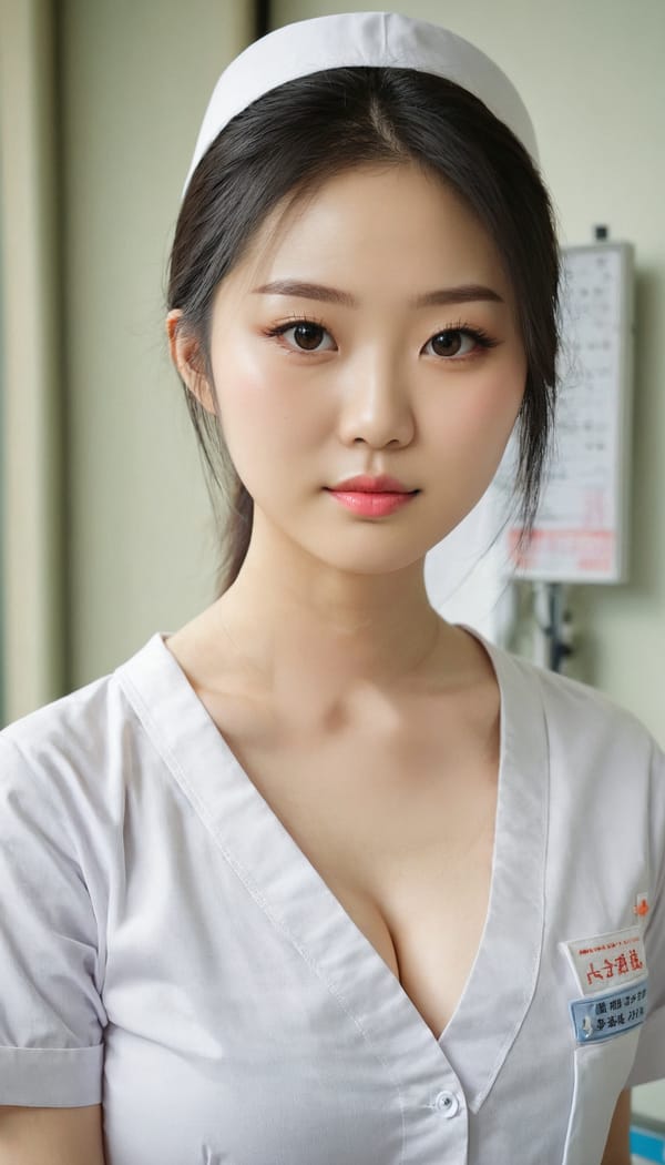 Tags: 21872187, SDXL
{"3": {"inputs": {"seed": 777458996451770, "steps": 32, "cfg": 5.96, "sampler_name": "dpmpp_2m", "scheduler": "karras", "denoise": 1.0, "model": ["27", 0], "positive": ["6", 0], "negative": ["7", 0], "latent_image": ["5", 0]}, "class_type": "KSampler"}, "4": {"inputs": {"ckpt_name": "juggernautxl.safetensors"}, "class_type": "CheckpointLoaderSimple"}, "5": {"inputs": {"width": 768, "height": 1344, "batch_size": 1}, "class_type": "EmptyLatentImage"}, "6": {"inputs": {"text": "26 year old girl, (chinese:1.09), (taiwanese:1.12), (pale skin:0.95), (double eyelids:1.08), (slim:1.00), (temptress:1.01), (detailed face:0.95), (beautiful eyes:1.03), (blush:0.96), (idol:1.07), (sexy lips:1.04), (cute:1.00), (eyelashes:0.98), (seductive pose:1.14), (seductive facial expression:1.00), (in a seductive pose:1.10), (large perky breasts:0.96), (cleavage:1.00), (thigh gap:1.05), (nurse in uniform:0.99) working in a hospital ward, (film:1.09), (portra:1.08), (soft lighting:1.08), (RAW:1.05), (textured skin:1.09), (detailed skin:1.02), (candid cinema:1.07), (skin fuzz:1.03), (natural looking skin:1.02)", "clip": ["27", 1]}, "class_type": "CLIPTextEncode"}, "7": {"inputs": {"text": "(twisted:1.12), (low resolution:1.06), (open mouth:1.14), (worst quality:1.10), (distorted:1.09), (bad hands:1.13), (watermark:1.09)", "clip": ["27", 1]}, "class_type": "CLIPTextEncode"}, "8": {"inputs": {"samples": ["3", 0], "vae": ["4", 2]}, "class_type": "VAEDecode"}, "25": {"inputs": {"lora_name": "nudify_xl.safetensors", "strength_model": 0.05, "strength_clip": 0.3, "model": ["4", 0], "clip": ["4", 1]}, "class_type": "LoraLoader"}, "26": {"inputs": {"lora_name": "shirtlift_SDXL_v2.safetensors", "strength_model": 0.05, "strength_clip": 0.06, "model": ["25", 0], "clip": ["25", 1]}, "class_type": "LoraLoader"}, "27": {"inputs": {"lora_name": "PerfectEyesXL.safetensors", "strength_model": 0.08, "strength_clip": 0.12, "model": ["26", 0], "clip": ["26", 1]}, "class_type": "LoraLoader"}, "30": {"inputs": {"model_name": "4x_NMKD-Superscale-SP_178000_G.pth"}, "class_type": "UpscaleModelLoader"}, "31": {"inputs": {"upscale_model": ["30", 0], "image": ["8", 0]}, "class_type": "ImageUpscaleWithModel"}, "32": {"inputs": {"upscale_method": "lanczos", "scale_by": 0.5, "image": ["31", 0]}, "class_type": "ImageScaleBy"}, "33": {"inputs": {"pixels": ["32", 0], "vae": ["4", 2]}, "class_type": "VAEEncode"}, "34": {"inputs": {"seed": 777458996451770, "steps": 32, "cfg": 5.96, "sampler_name": "dpmpp_2m", "scheduler": "karras", "denoise": 0.3, "model": ["27", 0], "positive": ["6", 0], "negative": ["7", 0], "latent_image": ["33", 0]}, "class_type": "KSampler"}, "36": {"inputs": {"samples": ["34", 0], "vae": ["4", 2]}, "class_type": "VAEDecode"}, "39": {"inputs": {"filename_prefix": "comfyapi-1714033179243", "images": ["36", 0]}, "class_type": "SaveImage"}}