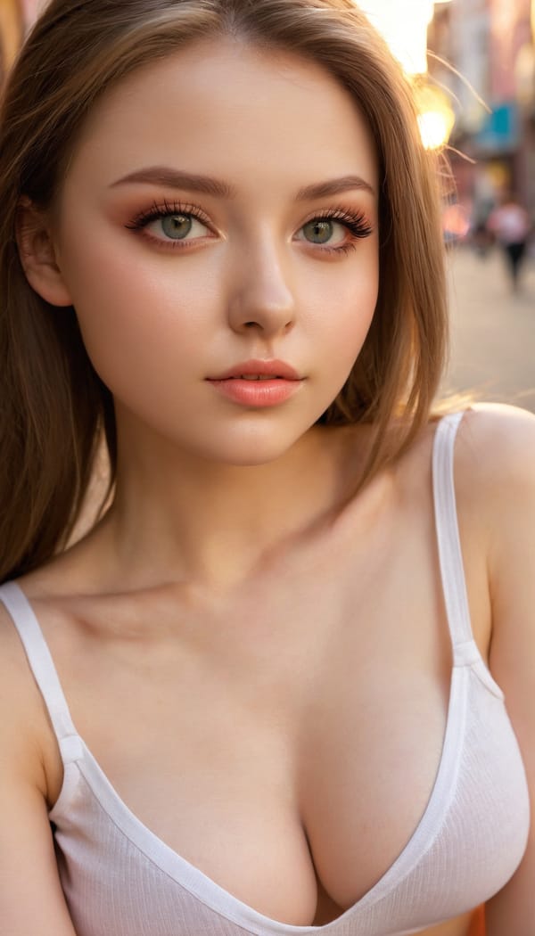 Tags: 21872187, SDXL
{"3": {"inputs": {"seed": 772420625927995, "steps": 32, "cfg": 5.58, "sampler_name": "dpmpp_2m", "scheduler": "karras", "denoise": 1.0, "model": ["27", 0], "positive": ["6", 0], "negative": ["7", 0], "latent_image": ["5", 0]}, "class_type": "KSampler"}, "4": {"inputs": {"ckpt_name": "juggernautxl.safetensors"}, "class_type": "CheckpointLoaderSimple"}, "5": {"inputs": {"width": 768, "height": 1344, "batch_size": 1}, "class_type": "EmptyLatentImage"}, "6": {"inputs": {"text": "21 year old girl, (ukrainian:0.96), (detailed face:0.98), (cute:1.04), (double eyelids:0.96), (temptress:1.07), (slim:1.07), (blush:1.08), (pale skin:1.08), (seductive facial expression:1.07), (seductive pose:1.08), (sexy lips:0.99), (eyelashes:1.04), (beautiful eyes:1.03), (idol:1.14), (in a seductive pose:1.00), (large perky breasts:0.95), (cleavage:1.04), (thigh gap:0.98), (white tanktop:1.10), busy street, (skin fuzz:1.02), (film:1.00), (soft lighting:1.08), (textured skin:1.04), (RAW:1.07), (detailed skin:1.06), (candid cinema:1.01), (natural looking skin:1.04)", "clip": ["27", 1]}, "class_type": "CLIPTextEncode"}, "7": {"inputs": {"text": "(watermark:1.09), (distorted:1.11), (worst quality:1.13), (low resolution:1.08), (open mouth:1.10), (bad hands:1.13), (twisted:1.05)", "clip": ["27", 1]}, "class_type": "CLIPTextEncode"}, "8": {"inputs": {"samples": ["3", 0], "vae": ["4", 2]}, "class_type": "VAEDecode"}, "25": {"inputs": {"lora_name": "nudify_xl.safetensors", "strength_model": 0.25, "strength_clip": 0.27, "model": ["4", 0], "clip": ["4", 1]}, "class_type": "LoraLoader"}, "26": {"inputs": {"lora_name": "shirtlift_SDXL_v2.safetensors", "strength_model": 0.18, "strength_clip": 0.06, "model": ["25", 0], "clip": ["25", 1]}, "class_type": "LoraLoader"}, "27": {"inputs": {"lora_name": "PerfectEyesXL.safetensors", "strength_model": 0.09, "strength_clip": 0.16, "model": ["26", 0], "clip": ["26", 1]}, "class_type": "LoraLoader"}, "30": {"inputs": {"model_name": "4x_NMKD-Superscale-SP_178000_G.pth"}, "class_type": "UpscaleModelLoader"}, "31": {"inputs": {"upscale_model": ["30", 0], "image": ["8", 0]}, "class_type": "ImageUpscaleWithModel"}, "32": {"inputs": {"upscale_method": "lanczos", "scale_by": 0.5, "image": ["31", 0]}, "class_type": "ImageScaleBy"}, "33": {"inputs": {"pixels": ["32", 0], "vae": ["4", 2]}, "class_type": "VAEEncode"}, "34": {"inputs": {"seed": 772420625927995, "steps": 32, "cfg": 5.58, "sampler_name": "dpmpp_2m", "scheduler": "karras", "denoise": 0.3, "model": ["27", 0], "positive": ["6", 0], "negative": ["7", 0], "latent_image": ["33", 0]}, "class_type": "KSampler"}, "36": {"inputs": {"samples": ["34", 0], "vae": ["4", 2]}, "class_type": "VAEDecode"}, "39": {"inputs": {"filename_prefix": "comfyapi-1714829248218", "images": ["36", 0]}, "class_type": "SaveImage"}}