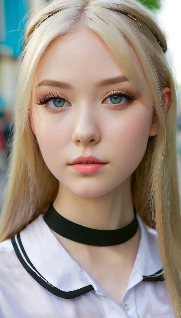 Tags: 21872187, SDXL
{"3": {"inputs": {"seed": 506228673770783, "steps": 64, "cfg": 7.64, "sampler_name": "dpmpp_2m", "scheduler": "karras", "denoise": 1.0, "model": ["27", 0], "positive": ["6", 0], "negative": ["7", 0], "latent_image": ["5", 0]}, "class_type": "KSampler"}, "4": {"inputs": {"ckpt_name": "juggernautxl.safetensors"}, "class_type": "CheckpointLoaderSimple"}, "5": {"inputs": {"width": 768, "height": 1344, "batch_size": 1}, "class_type": "EmptyLatentImage"}, "6": {"inputs": {"text": "19 year old girl, (ukrainian:1.00), (idol:1.07), (blush:0.98), (sexy lips:1.05), (pale skin:1.06), (seductive pose:1.12), (double eyelids:0.99), (slim:0.97), (eyelashes:0.98), (cute:0.98), (seductive facial expression:1.00), (temptress:1.13), (detailed face:0.95), (beautiful eyes:1.08), (in a seductive pose:1.14), (large perky breasts:1.08), (cleavage:1.01), (thigh gap:1.05), (school uniform:1.13), choker, busy street, (soft lighting:1.00), (candid cinema:1.06), (portra:1.01), (textured skin:1.00), (film:1.03), (natural looking skin:1.07), (RAW:1.03), (detailed skin:1.00)", "clip": ["27", 1]}, "class_type": "CLIPTextEncode"}, "7": {"inputs": {"text": "(bad hands:1.11), (distorted:1.06), (worst quality:1.06), (open mouth:1.13), (twisted:1.06), (watermark:1.06), (low resolution:1.12)", "clip": ["27", 1]}, "class_type": "CLIPTextEncode"}, "8": {"inputs": {"samples": ["3", 0], "vae": ["4", 2]}, "class_type": "VAEDecode"}, "25": {"inputs": {"lora_name": "nudify_xl.safetensors", "strength_model": 0.32, "strength_clip": 0.17, "model": ["4", 0], "clip": ["4", 1]}, "class_type": "LoraLoader"}, "26": {"inputs": {"lora_name": "shirtlift_SDXL_v2.safetensors", "strength_model": 0.14, "strength_clip": 0.12, "model": ["25", 0], "clip": ["25", 1]}, "class_type": "LoraLoader"}, "27": {"inputs": {"lora_name": "PerfectEyesXL.safetensors", "strength_model": 0.07, "strength_clip": 0.16, "model": ["26", 0], "clip": ["26", 1]}, "class_type": "LoraLoader"}, "30": {"inputs": {"model_name": "4x_NMKD-Superscale-SP_178000_G.pth"}, "class_type": "UpscaleModelLoader"}, "31": {"inputs": {"upscale_model": ["30", 0], "image": ["8", 0]}, "class_type": "ImageUpscaleWithModel"}, "32": {"inputs": {"upscale_method": "lanczos", "scale_by": 0.5, "image": ["31", 0]}, "class_type": "ImageScaleBy"}, "33": {"inputs": {"pixels": ["32", 0], "vae": ["4", 2]}, "class_type": "VAEEncode"}, "34": {"inputs": {"seed": 506228673770783, "steps": 64, "cfg": 7.64, "sampler_name": "dpmpp_2m", "scheduler": "karras", "denoise": 0.3, "model": ["27", 0], "positive": ["6", 0], "negative": ["7", 0], "latent_image": ["33", 0]}, "class_type": "KSampler"}, "36": {"inputs": {"samples": ["34", 0], "vae": ["4", 2]}, "class_type": "VAEDecode"}, "39": {"inputs": {"filename_prefix": "comfyapi-1732557743385", "images": ["36", 0]}, "class_type": "SaveImage"}}