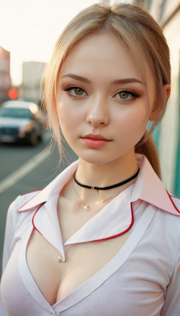 Tags: 21872187, SDXL
{"3": {"inputs": {"seed": 726451809179471, "steps": 64, "cfg": 7.5, "sampler_name": "dpmpp_2m", "scheduler": "karras", "denoise": 1.0, "model": ["27", 0], "positive": ["6", 0], "negative": ["7", 0], "latent_image": ["5", 0]}, "class_type": "KSampler"}, "4": {"inputs": {"ckpt_name": "juggernautxl.safetensors"}, "class_type": "CheckpointLoaderSimple"}, "5": {"inputs": {"width": 768, "height": 1344, "batch_size": 1}, "class_type": "EmptyLatentImage"}, "6": {"inputs": {"text": "27 year old girl, (russian:1.14), (detailed face:1.02), (cute:0.99), (seductive facial expression:1.00), (seductive pose:1.00), (double eyelids:1.09), (blush:1.14), (temptress:1.14), (pale skin:1.10), (eyelashes:0.96), (sexy lips:0.98), (beautiful eyes:1.03), (idol:1.11), (slim:1.09), (in a seductive pose:0.99), (large perky breasts:0.96), (cleavage:1.13), (thigh gap:0.97), (school uniform:1.07), choker, busy street, (portra:1.04), (textured skin:1.01), (detailed skin:1.01), (film:1.05), (soft lighting:1.01), (RAW:1.09), (skin fuzz:1.03), (natural looking skin:1.06), (candid cinema:1.01)", "clip": ["27", 1]}, "class_type": "CLIPTextEncode"}, "7": {"inputs": {"text": "(twisted:1.07), (worst quality:1.14), (low resolution:1.14), (open mouth:1.10), (watermark:1.05), (distorted:1.11), (bad hands:1.09)", "clip": ["27", 1]}, "class_type": "CLIPTextEncode"}, "8": {"inputs": {"samples": ["3", 0], "vae": ["4", 2]}, "class_type": "VAEDecode"}, "25": {"inputs": {"lora_name": "nudify_xl.safetensors", "strength_model": 0.31, "strength_clip": 0.17, "model": ["4", 0], "clip": ["4", 1]}, "class_type": "LoraLoader"}, "26": {"inputs": {"lora_name": "shirtlift_SDXL_v2.safetensors", "strength_model": 0.07, "strength_clip": 0.14, "model": ["25", 0], "clip": ["25", 1]}, "class_type": "LoraLoader"}, "27": {"inputs": {"lora_name": "PerfectEyesXL.safetensors", "strength_model": 0.02, "strength_clip": 0.16, "model": ["26", 0], "clip": ["26", 1]}, "class_type": "LoraLoader"}, "30": {"inputs": {"model_name": "4x_NMKD-Superscale-SP_178000_G.pth"}, "class_type": "UpscaleModelLoader"}, "31": {"inputs": {"upscale_model": ["30", 0], "image": ["8", 0]}, "class_type": "ImageUpscaleWithModel"}, "32": {"inputs": {"upscale_method": "lanczos", "scale_by": 0.5, "image": ["31", 0]}, "class_type": "ImageScaleBy"}, "33": {"inputs": {"pixels": ["32", 0], "vae": ["4", 2]}, "class_type": "VAEEncode"}, "34": {"inputs": {"seed": 726451809179471, "steps": 64, "cfg": 7.5, "sampler_name": "dpmpp_2m", "scheduler": "karras", "denoise": 0.3, "model": ["27", 0], "positive": ["6", 0], "negative": ["7", 0], "latent_image": ["33", 0]}, "class_type": "KSampler"}, "36": {"inputs": {"samples": ["34", 0], "vae": ["4", 2]}, "class_type": "VAEDecode"}, "39": {"inputs": {"filename_prefix": "comfyapi-1733149760801", "images": ["36", 0]}, "class_type": "SaveImage"}}