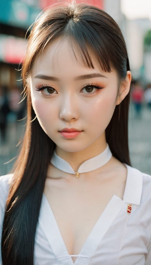 Tags: 21872187, SDXL
{"3": {"inputs": {"seed": 792135219570675, "steps": 32, "cfg": 7.11, "sampler_name": "dpmpp_2m", "scheduler": "karras", "denoise": 1.0, "model": ["27", 0], "positive": ["6", 0], "negative": ["7", 0], "latent_image": ["5", 0]}, "class_type": "KSampler"}, "4": {"inputs": {"ckpt_name": "juggernautxl.safetensors"}, "class_type": "CheckpointLoaderSimple"}, "5": {"inputs": {"width": 768, "height": 1344, "batch_size": 1}, "class_type": "EmptyLatentImage"}, "6": {"inputs": {"text": "21 year old girl, (russian:1.12), (chinese:1.02), (blush:0.97), (seductive pose:1.14), (idol:1.08), (double eyelids:1.02), (slim:1.05), (cute:1.05), (eyelashes:1.02), (sexy lips:1.11), (detailed face:0.97), (temptress:1.12), (pale skin:1.03), (beautiful eyes:0.95), (seductive facial expression:0.98), (perky ass:1.12), (exposed ass:1.03), (looking back:1.09), (sexy ass:0.98), (thigh gap:1.07), (school uniform:1.01), choker, busy street, (natural looking skin:1.06), (skin fuzz:1.01), (portra:1.02), (textured skin:1.05), (RAW:1.02), (film:1.03), (detailed skin:1.03), (candid cinema:1.03), (soft lighting:1.01)", "clip": ["27", 1]}, "class_type": "CLIPTextEncode"}, "7": {"inputs": {"text": "(twisted:1.11), (worst quality:1.06), (distorted:1.13), (open mouth:1.10), (bad hands:1.05), (watermark:1.08), (low resolution:1.14)", "clip": ["27", 1]}, "class_type": "CLIPTextEncode"}, "8": {"inputs": {"samples": ["3", 0], "vae": ["4", 2]}, "class_type": "VAEDecode"}, "25": {"inputs": {"lora_name": "nudify_xl.safetensors", "strength_model": 0.33, "strength_clip": 0.08, "model": ["4", 0], "clip": ["4", 1]}, "class_type": "LoraLoader"}, "26": {"inputs": {"lora_name": "shirtlift_SDXL_v2.safetensors", "strength_model": 0.0, "strength_clip": 0.14, "model": ["25", 0], "clip": ["25", 1]}, "class_type": "LoraLoader"}, "27": {"inputs": {"lora_name": "PerfectEyesXL.safetensors", "strength_model": 0.18, "strength_clip": 0.1, "model": ["26", 0], "clip": ["26", 1]}, "class_type": "LoraLoader"}, "30": {"inputs": {"model_name": "4x_NMKD-Superscale-SP_178000_G.pth"}, "class_type": "UpscaleModelLoader"}, "31": {"inputs": {"upscale_model": ["30", 0], "image": ["8", 0]}, "class_type": "ImageUpscaleWithModel"}, "32": {"inputs": {"upscale_method": "lanczos", "scale_by": 0.5, "image": ["31", 0]}, "class_type": "ImageScaleBy"}, "33": {"inputs": {"pixels": ["32", 0], "vae": ["4", 2]}, "class_type": "VAEEncode"}, "34": {"inputs": {"seed": 792135219570675, "steps": 32, "cfg": 7.11, "sampler_name": "dpmpp_2m", "scheduler": "karras", "denoise": 0.3, "model": ["27", 0], "positive": ["6", 0], "negative": ["7", 0], "latent_image": ["33", 0]}, "class_type": "KSampler"}, "36": {"inputs": {"samples": ["34", 0], "vae": ["4", 2]}, "class_type": "VAEDecode"}, "39": {"inputs": {"filename_prefix": "comfyapi-1731575712424", "images": ["36", 0]}, "class_type": "SaveImage"}}