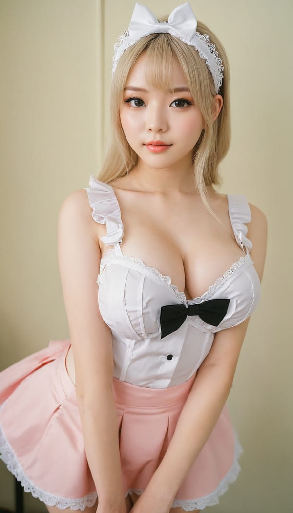 Tags: 21872187, SDXL
{"3": {"inputs": {"seed": 773470622661388, "steps": 32, "cfg": 5.89, "sampler_name": "dpmpp_2m", "scheduler": "karras", "denoise": 1.0, "model": ["27", 0], "positive": ["6", 0], "negative": ["7", 0], "latent_image": ["5", 0]}, "class_type": "KSampler"}, "4": {"inputs": {"ckpt_name": "juggernautxl.safetensors"}, "class_type": "CheckpointLoaderSimple"}, "5": {"inputs": {"width": 768, "height": 1344, "batch_size": 1}, "class_type": "EmptyLatentImage"}, "6": {"inputs": {"text": "21 year old girl, (temptress:0.99), (sexy lips:1.03), (eyelashes:1.14), (pale skin:1.12), (slim:1.04), (blush:1.09), (double eyelids:1.10), (seductive facial expression:1.03), (detailed face:0.99), (cute:1.06), (idol:0.96), (seductive pose:1.13), (beautiful eyes:1.08), (on all fours:1.02), (spreading ass cheeks:1.10), (from behind:1.01), (backboob:1.06), in a (skimpy maid costume:1.00) working at a maid cafe, choker, bowtie, headband, pleated skirt, (film:1.08), (detailed skin:1.07), (soft lighting:1.03), (textured skin:1.08), (portra:1.04), (RAW:1.09), (skin fuzz:1.09), (candid cinema:1.04), (natural looking skin:1.03)", "clip": ["27", 1]}, "class_type": "CLIPTextEncode"}, "7": {"inputs": {"text": "(distorted:1.10), (twisted:1.07), (low resolution:1.12), (open mouth:1.06), (watermark:1.08), (worst quality:1.05), (bad hands:1.09)", "clip": ["27", 1]}, "class_type": "CLIPTextEncode"}, "8": {"inputs": {"samples": ["3", 0], "vae": ["4", 2]}, "class_type": "VAEDecode"}, "25": {"inputs": {"lora_name": "nudify_xl.safetensors", "strength_model": 0.12, "strength_clip": 0.23, "model": ["4", 0], "clip": ["4", 1]}, "class_type": "LoraLoader"}, "26": {"inputs": {"lora_name": "shirtlift_SDXL_v2.safetensors", "strength_model": 0.1, "strength_clip": 0.18, "model": ["25", 0], "clip": ["25", 1]}, "class_type": "LoraLoader"}, "27": {"inputs": {"lora_name": "PerfectEyesXL.safetensors", "strength_model": 0.04, "strength_clip": 0.01, "model": ["26", 0], "clip": ["26", 1]}, "class_type": "LoraLoader"}, "30": {"inputs": {"model_name": "4x_NMKD-Superscale-SP_178000_G.pth"}, "class_type": "UpscaleModelLoader"}, "31": {"inputs": {"upscale_model": ["30", 0], "image": ["8", 0]}, "class_type": "ImageUpscaleWithModel"}, "32": {"inputs": {"upscale_method": "lanczos", "scale_by": 0.5, "image": ["31", 0]}, "class_type": "ImageScaleBy"}, "33": {"inputs": {"pixels": ["32", 0], "vae": ["4", 2]}, "class_type": "VAEEncode"}, "34": {"inputs": {"seed": 773470622661388, "steps": 32, "cfg": 5.89, "sampler_name": "dpmpp_2m", "scheduler": "karras", "denoise": 0.3, "model": ["27", 0], "positive": ["6", 0], "negative": ["7", 0], "latent_image": ["33", 0]}, "class_type": "KSampler"}, "36": {"inputs": {"samples": ["34", 0], "vae": ["4", 2]}, "class_type": "VAEDecode"}, "39": {"inputs": {"filename_prefix": "comfyapi-1728101937671", "images": ["36", 0]}, "class_type": "SaveImage"}}