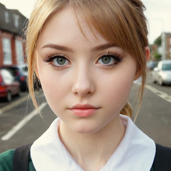 Tags: 21872187, SDXL
{"3": {"inputs": {"seed": 792007087568590, "steps": 32, "cfg": 5.92, "sampler_name": "dpmpp_2m", "scheduler": "karras", "denoise": 1.0, "model": ["27", 0], "positive": ["6", 0], "negative": ["7", 0], "latent_image": ["5", 0]}, "class_type": "KSampler"}, "4": {"inputs": {"ckpt_name": "juggernautxl.safetensors"}, "class_type": "CheckpointLoaderSimple"}, "5": {"inputs": {"width": 1024, "height": 1024, "batch_size": 1}, "class_type": "EmptyLatentImage"}, "6": {"inputs": {"text": "24 year old girl, (irish:1.05), (cute:1.00), (eyelashes:1.10), (blush:0.95), (idol:1.07), (seductive pose:1.02), (sexy lips:1.07), (slim:1.10), (seductive facial expression:1.10), (pale skin:0.96), (detailed face:1.05), (double eyelids:1.05), (beautiful eyes:1.07), (in a seductive pose:1.12), (large perky breasts:0.97), (cleavage:0.99), (thigh gap:1.14), (school uniform:1.09), choker, busy street, (skin fuzz:1.08), (detailed skin:1.05), (portra:1.02), (natural looking skin:1.07), (soft lighting:1.05), (candid cinema:1.06), (film:1.04), (textured skin:1.02), (RAW:1.03)", "clip": ["27", 1]}, "class_type": "CLIPTextEncode"}, "7": {"inputs": {"text": "(distorted:1.14), (worst quality:1.14), (low resolution:1.10), (twisted:1.06), (open mouth:1.08), (bad hands:1.11), (watermark:1.11)", "clip": ["27", 1]}, "class_type": "CLIPTextEncode"}, "8": {"inputs": {"samples": ["3", 0], "vae": ["4", 2]}, "class_type": "VAEDecode"}, "25": {"inputs": {"lora_name": "nudify_xl.safetensors", "strength_model": 0.27, "strength_clip": 0.32, "model": ["4", 0], "clip": ["4", 1]}, "class_type": "LoraLoader"}, "26": {"inputs": {"lora_name": "shirtlift_SDXL_v2.safetensors", "strength_model": 0.13, "strength_clip": 0.0, "model": ["25", 0], "clip": ["25", 1]}, "class_type": "LoraLoader"}, "27": {"inputs": {"lora_name": "PerfectEyesXL.safetensors", "strength_model": 0.04, "strength_clip": 0.06, "model": ["26", 0], "clip": ["26", 1]}, "class_type": "LoraLoader"}, "30": {"inputs": {"model_name": "4x_NMKD-Superscale-SP_178000_G.pth"}, "class_type": "UpscaleModelLoader"}, "31": {"inputs": {"upscale_model": ["30", 0], "image": ["8", 0]}, "class_type": "ImageUpscaleWithModel"}, "32": {"inputs": {"upscale_method": "lanczos", "scale_by": 0.5, "image": ["31", 0]}, "class_type": "ImageScaleBy"}, "33": {"inputs": {"pixels": ["32", 0], "vae": ["4", 2]}, "class_type": "VAEEncode"}, "34": {"inputs": {"seed": 792007087568590, "steps": 32, "cfg": 5.92, "sampler_name": "dpmpp_2m", "scheduler": "karras", "denoise": 0.3, "model": ["27", 0], "positive": ["6", 0], "negative": ["7", 0], "latent_image": ["33", 0]}, "class_type": "KSampler"}, "36": {"inputs": {"samples": ["34", 0], "vae": ["4", 2]}, "class_type": "VAEDecode"}, "39": {"inputs": {"filename_prefix": "comfyapi-1713226352218", "images": ["36", 0]}, "class_type": "SaveImage"}}