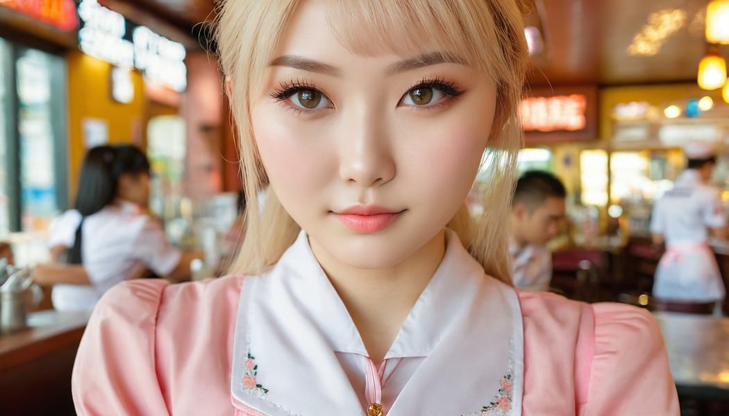 Tags: 21872187, SDXL
{"3": {"inputs": {"seed": 637626836911675, "steps": 64, "cfg": 7.03, "sampler_name": "dpmpp_2m", "scheduler": "karras", "denoise": 1.0, "model": ["27", 0], "positive": ["6", 0], "negative": ["7", 0], "latent_image": ["5", 0]}, "class_type": "KSampler"}, "4": {"inputs": {"ckpt_name": "juggernautxl.safetensors"}, "class_type": "CheckpointLoaderSimple"}, "5": {"inputs": {"width": 1344, "height": 768, "batch_size": 1}, "class_type": "EmptyLatentImage"}, "6": {"inputs": {"text": "26 year old girl, (japanese:0.98), (russian:1.13), (ukrainian:1.02), (seductive facial expression:1.03), (cute:0.99), (beautiful eyes:1.07), (idol:1.11), (eyelashes:1.04), (blush:1.12), (sexy lips:1.10), (seductive pose:1.01), (pale skin:1.00), (temptress:1.04), (double eyelids:0.98), (slim:0.98), (detailed face:0.97), (in a seductive pose:0.97), (large perky breasts:1.04), (cleavage:1.14), (thigh gap:0.99), (a waitress in uniform:1.14) working at a restaurant, (skin fuzz:1.08), (detailed skin:1.00), (candid cinema:1.04), (RAW:1.00), (film:1.04), (textured skin:1.04), (natural looking skin:1.01), (soft lighting:1.08), (portra:1.03)", "clip": ["27", 1]}, "class_type": "CLIPTextEncode"}, "7": {"inputs": {"text": "(worst quality:1.14), (open mouth:1.05), (bad hands:1.14), (twisted:1.13), (watermark:1.05), (low resolution:1.08), (distorted:1.12)", "clip": ["27", 1]}, "class_type": "CLIPTextEncode"}, "8": {"inputs": {"samples": ["3", 0], "vae": ["4", 2]}, "class_type": "VAEDecode"}, "25": {"inputs": {"lora_name": "nudify_xl.safetensors", "strength_model": 0.31, "strength_clip": 0.08, "model": ["4", 0], "clip": ["4", 1]}, "class_type": "LoraLoader"}, "26": {"inputs": {"lora_name": "shirtlift_SDXL_v2.safetensors", "strength_model": 0.17, "strength_clip": 0.04, "model": ["25", 0], "clip": ["25", 1]}, "class_type": "LoraLoader"}, "27": {"inputs": {"lora_name": "PerfectEyesXL.safetensors", "strength_model": 0.0, "strength_clip": 0.1, "model": ["26", 0], "clip": ["26", 1]}, "class_type": "LoraLoader"}, "30": {"inputs": {"model_name": "4x_NMKD-Superscale-SP_178000_G.pth"}, "class_type": "UpscaleModelLoader"}, "31": {"inputs": {"upscale_model": ["30", 0], "image": ["8", 0]}, "class_type": "ImageUpscaleWithModel"}, "32": {"inputs": {"upscale_method": "lanczos", "scale_by": 0.5, "image": ["31", 0]}, "class_type": "ImageScaleBy"}, "33": {"inputs": {"pixels": ["32", 0], "vae": ["4", 2]}, "class_type": "VAEEncode"}, "34": {"inputs": {"seed": 637626836911675, "steps": 64, "cfg": 7.03, "sampler_name": "dpmpp_2m", "scheduler": "karras", "denoise": 0.3, "model": ["27", 0], "positive": ["6", 0], "negative": ["7", 0], "latent_image": ["33", 0]}, "class_type": "KSampler"}, "36": {"inputs": {"samples": ["34", 0], "vae": ["4", 2]}, "class_type": "VAEDecode"}, "39": {"inputs": {"filename_prefix": "comfyapi-1733984097248", "images": ["36", 0]}, "class_type": "SaveImage"}}