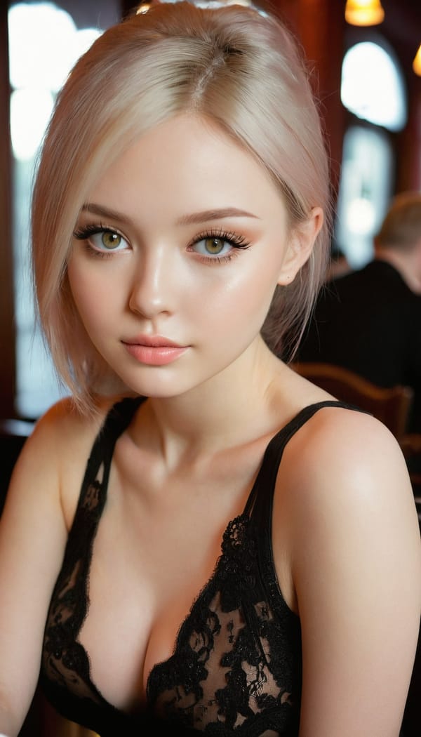 Tags: 21872187, SDXL
{"3": {"inputs": {"seed": 503299956945105, "steps": 64, "cfg": 6.2, "sampler_name": "dpmpp_2m", "scheduler": "karras", "denoise": 1.0, "model": ["27", 0], "positive": ["6", 0], "negative": ["7", 0], "latent_image": ["5", 0]}, "class_type": "KSampler"}, "4": {"inputs": {"ckpt_name": "juggernautxl.safetensors"}, "class_type": "CheckpointLoaderSimple"}, "5": {"inputs": {"width": 768, "height": 1344, "batch_size": 1}, "class_type": "EmptyLatentImage"}, "6": {"inputs": {"text": "20 year old girl, (ukrainian:1.04), (cute:1.14), (sexy lips:0.98), (seductive pose:1.12), (blush:1.01), (detailed face:1.08), (double eyelids:1.14), (beautiful eyes:0.95), (pale skin:1.03), (eyelashes:1.04), (temptress:1.02), (slim:1.11), (seductive facial expression:1.08), (idol:0.97), (in a seductive pose:1.06), (large perky breasts:1.08), (cleavage:0.96), (thigh gap:1.01), (wearing a little black dress:1.13) at a fine dining restaurant, (portra:1.07), (film:1.06), (soft lighting:1.04), (candid cinema:1.04), (textured skin:1.02), (RAW:1.02), (skin fuzz:1.00), (detailed skin:1.08), (natural looking skin:1.08)", "clip": ["27", 1]}, "class_type": "CLIPTextEncode"}, "7": {"inputs": {"text": "(open mouth:1.07), (low resolution:1.13), (twisted:1.11), (watermark:1.08), (worst quality:1.11), (bad hands:1.14), (distorted:1.09)", "clip": ["27", 1]}, "class_type": "CLIPTextEncode"}, "8": {"inputs": {"samples": ["3", 0], "vae": ["4", 2]}, "class_type": "VAEDecode"}, "25": {"inputs": {"lora_name": "nudify_xl.safetensors", "strength_model": 0.39, "strength_clip": 0.29, "model": ["4", 0], "clip": ["4", 1]}, "class_type": "LoraLoader"}, "26": {"inputs": {"lora_name": "shirtlift_SDXL_v2.safetensors", "strength_model": 0.05, "strength_clip": 0.19, "model": ["25", 0], "clip": ["25", 1]}, "class_type": "LoraLoader"}, "27": {"inputs": {"lora_name": "PerfectEyesXL.safetensors", "strength_model": 0.08, "strength_clip": 0.11, "model": ["26", 0], "clip": ["26", 1]}, "class_type": "LoraLoader"}, "30": {"inputs": {"model_name": "4x_NMKD-Superscale-SP_178000_G.pth"}, "class_type": "UpscaleModelLoader"}, "31": {"inputs": {"upscale_model": ["30", 0], "image": ["8", 0]}, "class_type": "ImageUpscaleWithModel"}, "32": {"inputs": {"upscale_method": "lanczos", "scale_by": 0.5, "image": ["31", 0]}, "class_type": "ImageScaleBy"}, "33": {"inputs": {"pixels": ["32", 0], "vae": ["4", 2]}, "class_type": "VAEEncode"}, "34": {"inputs": {"seed": 503299956945105, "steps": 64, "cfg": 6.2, "sampler_name": "dpmpp_2m", "scheduler": "karras", "denoise": 0.3, "model": ["27", 0], "positive": ["6", 0], "negative": ["7", 0], "latent_image": ["33", 0]}, "class_type": "KSampler"}, "36": {"inputs": {"samples": ["34", 0], "vae": ["4", 2]}, "class_type": "VAEDecode"}, "39": {"inputs": {"filename_prefix": "comfyapi-1714266150600", "images": ["36", 0]}, "class_type": "SaveImage"}}