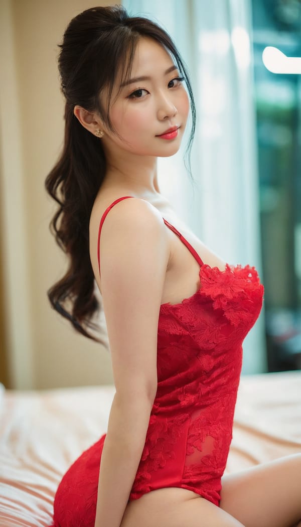 Tags: 21872187, SDXL
{"3": {"inputs": {"seed": 370278587806275, "steps": 64, "cfg": 5.73, "sampler_name": "dpmpp_2m", "scheduler": "karras", "denoise": 1.0, "model": ["27", 0], "positive": ["6", 0], "negative": ["7", 0], "latent_image": ["5", 0]}, "class_type": "KSampler"}, "4": {"inputs": {"ckpt_name": "juggernautxl.safetensors"}, "class_type": "CheckpointLoaderSimple"}, "5": {"inputs": {"width": 768, "height": 1344, "batch_size": 1}, "class_type": "EmptyLatentImage"}, "6": {"inputs": {"text": "28 year old girl, (taiwanese:1.06), (seductive facial expression:1.10), (blush:1.00), (cute:1.06), (seductive pose:1.11), (pale skin:1.07), (double eyelids:1.00), (detailed face:1.13), (eyelashes:1.12), (temptress:0.95), (beautiful eyes:1.09), (slim:1.00), (sexy lips:1.03), (perky ass:1.07), (exposed ass:1.00), (looking back:1.04), (sexy ass:0.96), (thigh gap:1.09), (wearing a low-cut red dress:0.99) at a ballroom, (natural looking skin:1.07), (skin fuzz:1.05), (portra:1.00), (soft lighting:1.00), (candid cinema:1.08), (detailed skin:1.07), (textured skin:1.00), (RAW:1.07), (film:1.07)", "clip": ["27", 1]}, "class_type": "CLIPTextEncode"}, "7": {"inputs": {"text": "(open mouth:1.11), (worst quality:1.14), (distorted:1.11), (bad hands:1.14), (watermark:1.05), (twisted:1.08), (low resolution:1.07)", "clip": ["27", 1]}, "class_type": "CLIPTextEncode"}, "8": {"inputs": {"samples": ["3", 0], "vae": ["4", 2]}, "class_type": "VAEDecode"}, "25": {"inputs": {"lora_name": "nudify_xl.safetensors", "strength_model": 0.02, "strength_clip": 0.3, "model": ["4", 0], "clip": ["4", 1]}, "class_type": "LoraLoader"}, "26": {"inputs": {"lora_name": "shirtlift_SDXL_v2.safetensors", "strength_model": 0.02, "strength_clip": 0.19, "model": ["25", 0], "clip": ["25", 1]}, "class_type": "LoraLoader"}, "27": {"inputs": {"lora_name": "PerfectEyesXL.safetensors", "strength_model": 0.17, "strength_clip": 0.05, "model": ["26", 0], "clip": ["26", 1]}, "class_type": "LoraLoader"}, "30": {"inputs": {"model_name": "4x_NMKD-Superscale-SP_178000_G.pth"}, "class_type": "UpscaleModelLoader"}, "31": {"inputs": {"upscale_model": ["30", 0], "image": ["8", 0]}, "class_type": "ImageUpscaleWithModel"}, "32": {"inputs": {"upscale_method": "lanczos", "scale_by": 0.5, "image": ["31", 0]}, "class_type": "ImageScaleBy"}, "33": {"inputs": {"pixels": ["32", 0], "vae": ["4", 2]}, "class_type": "VAEEncode"}, "34": {"inputs": {"seed": 370278587806275, "steps": 64, "cfg": 5.73, "sampler_name": "dpmpp_2m", "scheduler": "karras", "denoise": 0.3, "model": ["27", 0], "positive": ["6", 0], "negative": ["7", 0], "latent_image": ["33", 0]}, "class_type": "KSampler"}, "36": {"inputs": {"samples": ["34", 0], "vae": ["4", 2]}, "class_type": "VAEDecode"}, "39": {"inputs": {"filename_prefix": "comfyapi-1731291041925", "images": ["36", 0]}, "class_type": "SaveImage"}}