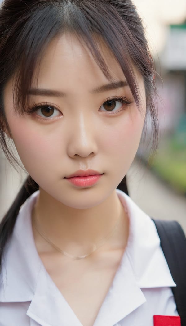 Tags: 21872187, SDXL
{"3": {"inputs": {"seed": 915347286944399, "steps": 64, "cfg": 5.36, "sampler_name": "dpmpp_2m", "scheduler": "karras", "denoise": 1.0, "model": ["27", 0], "positive": ["6", 0], "negative": ["7", 0], "latent_image": ["5", 0]}, "class_type": "KSampler"}, "4": {"inputs": {"ckpt_name": "juggernautxl.safetensors"}, "class_type": "CheckpointLoaderSimple"}, "5": {"inputs": {"width": 768, "height": 1344, "batch_size": 1}, "class_type": "EmptyLatentImage"}, "6": {"inputs": {"text": "28 year old girl, (chinese:1.01), (seductive facial expression:1.02), (seductive pose:1.07), (eyelashes:1.07), (pale skin:0.95), (beautiful eyes:0.99), (blush:1.13), (idol:1.14), (detailed face:1.03), (slim:1.09), (double eyelids:0.98), (sexy lips:1.14), (cute:1.00), (in a seductive pose:1.07), (large perky breasts:1.03), (cleavage:0.98), (thigh gap:1.09), (school uniform:1.08), choker, busy street, (RAW:1.03), (natural looking skin:1.03), (film:1.03), (candid cinema:1.04), (portra:1.06), (textured skin:1.02), (detailed skin:1.02), (soft lighting:1.07), (skin fuzz:1.04)", "clip": ["27", 1]}, "class_type": "CLIPTextEncode"}, "7": {"inputs": {"text": "(open mouth:1.13), (bad hands:1.11), (low resolution:1.14), (watermark:1.10), (twisted:1.14), (distorted:1.13), (worst quality:1.05)", "clip": ["27", 1]}, "class_type": "CLIPTextEncode"}, "8": {"inputs": {"samples": ["3", 0], "vae": ["4", 2]}, "class_type": "VAEDecode"}, "25": {"inputs": {"lora_name": "nudify_xl.safetensors", "strength_model": 0.12, "strength_clip": 0.1, "model": ["4", 0], "clip": ["4", 1]}, "class_type": "LoraLoader"}, "26": {"inputs": {"lora_name": "shirtlift_SDXL_v2.safetensors", "strength_model": 0.06, "strength_clip": 0.18, "model": ["25", 0], "clip": ["25", 1]}, "class_type": "LoraLoader"}, "27": {"inputs": {"lora_name": "PerfectEyesXL.safetensors", "strength_model": 0.12, "strength_clip": 0.05, "model": ["26", 0], "clip": ["26", 1]}, "class_type": "LoraLoader"}, "30": {"inputs": {"model_name": "4x_NMKD-Superscale-SP_178000_G.pth"}, "class_type": "UpscaleModelLoader"}, "31": {"inputs": {"upscale_model": ["30", 0], "image": ["8", 0]}, "class_type": "ImageUpscaleWithModel"}, "32": {"inputs": {"upscale_method": "lanczos", "scale_by": 0.5, "image": ["31", 0]}, "class_type": "ImageScaleBy"}, "33": {"inputs": {"pixels": ["32", 0], "vae": ["4", 2]}, "class_type": "VAEEncode"}, "34": {"inputs": {"seed": 915347286944399, "steps": 64, "cfg": 5.36, "sampler_name": "dpmpp_2m", "scheduler": "karras", "denoise": 0.3, "model": ["27", 0], "positive": ["6", 0], "negative": ["7", 0], "latent_image": ["33", 0]}, "class_type": "KSampler"}, "36": {"inputs": {"samples": ["34", 0], "vae": ["4", 2]}, "class_type": "VAEDecode"}, "39": {"inputs": {"filename_prefix": "comfyapi-1728054946201", "images": ["36", 0]}, "class_type": "SaveImage"}}