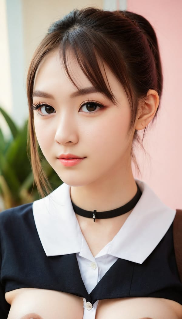 Tags: 21872187, SDXL
{"3": {"inputs": {"seed": 226098752903938, "steps": 32, "cfg": 6.55, "sampler_name": "dpmpp_2m", "scheduler": "karras", "denoise": 1.0, "model": ["27", 0], "positive": ["6", 0], "negative": ["7", 0], "latent_image": ["5", 0]}, "class_type": "KSampler"}, "4": {"inputs": {"ckpt_name": "juggernautXL_v8Rundiffusion.safetensors"}, "class_type": "CheckpointLoaderSimple"}, "5": {"inputs": {"width": 768, "height": 1344, "batch_size": 1}, "class_type": "EmptyLatentImage"}, "6": {"inputs": {"text": "21 year old girl, (sexy lips:0.97), (seductive facial expression:1.07), (double eyelids:1.07), (seductive pose:1.12), (detailed face:1.05), (blush:0.99), (eyelashes:1.10), (cute:0.98), (beautiful eyes:0.97), (temptress:1.11), (idol:1.06), (slim:1.09), (pale skin:1.06), (in a seductive pose:1.12), (large perky breasts:1.12), (cleavage:1.14), (thigh gap:1.01), (school uniform:1.14), choker, busy street, (textured skin:1.06), (candid cinema:1.04), (detailed skin:1.00), (RAW:1.02), (skin fuzz:1.06), (film:1.08), (soft lighting:1.06), (natural looking skin:1.09), (portra:1.06)", "clip": ["27", 1]}, "class_type": "CLIPTextEncode"}, "7": {"inputs": {"text": "(watermark:1.10), (bad hands:1.07), (low resolution:1.12), (twisted:1.06), (worst quality:1.14), (distorted:1.09), (open mouth:1.10)", "clip": ["27", 1]}, "class_type": "CLIPTextEncode"}, "8": {"inputs": {"samples": ["3", 0], "vae": ["4", 2]}, "class_type": "VAEDecode"}, "25": {"inputs": {"lora_name": "nudify_xl.safetensors", "strength_model": 0.22, "strength_clip": 0.06, "model": ["4", 0], "clip": ["4", 1]}, "class_type": "LoraLoader"}, "26": {"inputs": {"lora_name": "shirtlift_SDXL_v2.safetensors", "strength_model": 0.17, "strength_clip": 0.17, "model": ["25", 0], "clip": ["25", 1]}, "class_type": "LoraLoader"}, "27": {"inputs": {"lora_name": "PerfectEyesXL.safetensors", "strength_model": 0.04, "strength_clip": 0.0, "model": ["26", 0], "clip": ["26", 1]}, "class_type": "LoraLoader"}, "30": {"inputs": {"model_name": "4x_NMKD-Superscale-SP_178000_G.pth"}, "class_type": "UpscaleModelLoader"}, "31": {"inputs": {"upscale_model": ["30", 0], "image": ["8", 0]}, "class_type": "ImageUpscaleWithModel"}, "32": {"inputs": {"upscale_method": "lanczos", "scale_by": 0.5, "image": ["31", 0]}, "class_type": "ImageScaleBy"}, "33": {"inputs": {"pixels": ["32", 0], "vae": ["4", 2]}, "class_type": "VAEEncode"}, "34": {"inputs": {"seed": 226098752903938, "steps": 32, "cfg": 6.55, "sampler_name": "dpmpp_2m", "scheduler": "karras", "denoise": 0.3, "model": ["27", 0], "positive": ["6", 0], "negative": ["7", 0], "latent_image": ["33", 0]}, "class_type": "KSampler"}, "36": {"inputs": {"samples": ["34", 0], "vae": ["4", 2]}, "class_type": "VAEDecode"}, "39": {"inputs": {"filename_prefix": "comfyapi-1707405571610", "images": ["36", 0]}, "class_type": "SaveImage"}}