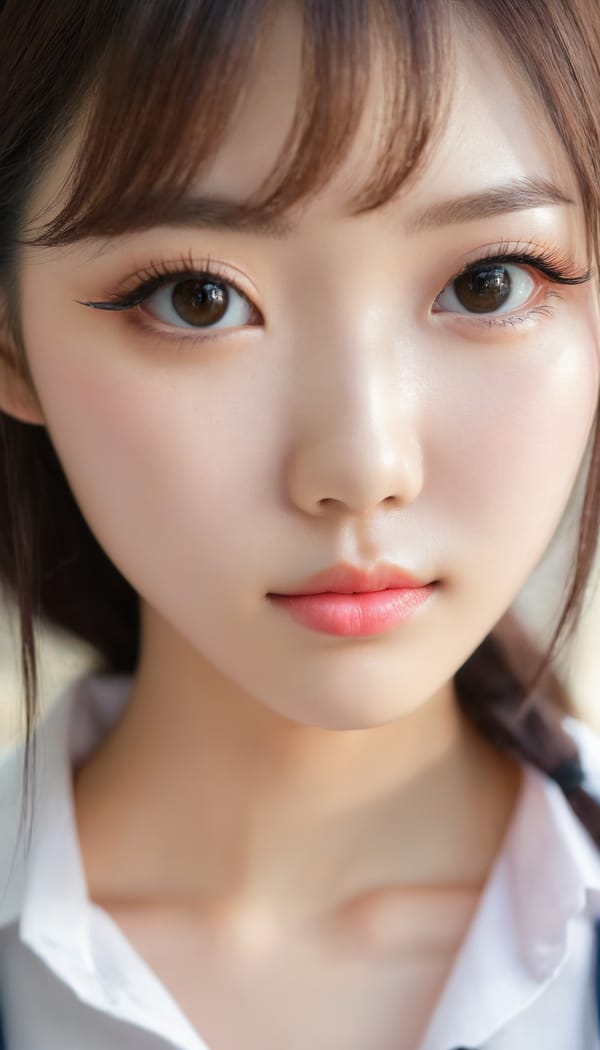 Tags: 21872187, SDXL
{"3": {"inputs": {"seed": 204623573319730, "steps": 32, "cfg": 5.04, "sampler_name": "dpmpp_2m", "scheduler": "karras", "denoise": 1.0, "model": ["27", 0], "positive": ["6", 0], "negative": ["7", 0], "latent_image": ["5", 0]}, "class_type": "KSampler"}, "4": {"inputs": {"ckpt_name": "juggernautxl.safetensors"}, "class_type": "CheckpointLoaderSimple"}, "5": {"inputs": {"width": 768, "height": 1344, "batch_size": 1}, "class_type": "EmptyLatentImage"}, "6": {"inputs": {"text": "22 year old girl, (korean:1.02), (taiwanese:1.08), (temptress:1.00), (eyelashes:1.12), (seductive facial expression:0.97), (sexy lips:1.01), (detailed face:0.97), (beautiful eyes:1.12), (seductive pose:1.12), (pale skin:1.01), (blush:1.01), (slim:1.14), (idol:0.98), (double eyelids:1.03), (cute:0.97), (in a seductive pose:1.04), (large perky breasts:1.07), (cleavage:1.09), (thigh gap:0.99), (school uniform:1.03), choker, busy street, (soft lighting:1.03), (skin fuzz:1.09), (textured skin:1.01), (detailed skin:1.08), (portra:1.09), (RAW:1.00), (candid cinema:1.02), (natural looking skin:1.01), (film:1.08)", "clip": ["27", 1]}, "class_type": "CLIPTextEncode"}, "7": {"inputs": {"text": "(distorted:1.07), (bad hands:1.09), (watermark:1.13), (open mouth:1.10), (worst quality:1.12), (twisted:1.06), (low resolution:1.06)", "clip": ["27", 1]}, "class_type": "CLIPTextEncode"}, "8": {"inputs": {"samples": ["3", 0], "vae": ["4", 2]}, "class_type": "VAEDecode"}, "25": {"inputs": {"lora_name": "nudify_xl.safetensors", "strength_model": 0.09, "strength_clip": 0.17, "model": ["4", 0], "clip": ["4", 1]}, "class_type": "LoraLoader"}, "26": {"inputs": {"lora_name": "shirtlift_SDXL_v2.safetensors", "strength_model": 0.03, "strength_clip": 0.05, "model": ["25", 0], "clip": ["25", 1]}, "class_type": "LoraLoader"}, "27": {"inputs": {"lora_name": "PerfectEyesXL.safetensors", "strength_model": 0.01, "strength_clip": 0.05, "model": ["26", 0], "clip": ["26", 1]}, "class_type": "LoraLoader"}, "30": {"inputs": {"model_name": "4x_NMKD-Superscale-SP_178000_G.pth"}, "class_type": "UpscaleModelLoader"}, "31": {"inputs": {"upscale_model": ["30", 0], "image": ["8", 0]}, "class_type": "ImageUpscaleWithModel"}, "32": {"inputs": {"upscale_method": "lanczos", "scale_by": 0.5, "image": ["31", 0]}, "class_type": "ImageScaleBy"}, "33": {"inputs": {"pixels": ["32", 0], "vae": ["4", 2]}, "class_type": "VAEEncode"}, "34": {"inputs": {"seed": 204623573319730, "steps": 32, "cfg": 5.04, "sampler_name": "dpmpp_2m", "scheduler": "karras", "denoise": 0.3, "model": ["27", 0], "positive": ["6", 0], "negative": ["7", 0], "latent_image": ["33", 0]}, "class_type": "KSampler"}, "36": {"inputs": {"samples": ["34", 0], "vae": ["4", 2]}, "class_type": "VAEDecode"}, "39": {"inputs": {"filename_prefix": "comfyapi-1734340099366", "images": ["36", 0]}, "class_type": "SaveImage"}}