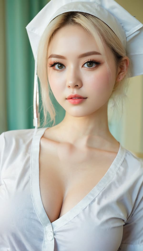 Tags: 21872187, SDXL
{"3": {"inputs": {"seed": 208276407160842, "steps": 64, "cfg": 5.61, "sampler_name": "dpmpp_2m", "scheduler": "karras", "denoise": 1.0, "model": ["27", 0], "positive": ["6", 0], "negative": ["7", 0], "latent_image": ["5", 0]}, "class_type": "KSampler"}, "4": {"inputs": {"ckpt_name": "juggernautxl.safetensors"}, "class_type": "CheckpointLoaderSimple"}, "5": {"inputs": {"width": 768, "height": 1344, "batch_size": 1}, "class_type": "EmptyLatentImage"}, "6": {"inputs": {"text": "27 year old girl, (seductive facial expression:1.00), (blush:1.08), (cute:1.13), (seductive pose:1.03), (eyelashes:1.07), (sexy lips:1.01), (temptress:1.06), (double eyelids:1.13), (pale skin:1.09), (beautiful eyes:1.12), (idol:1.13), (detailed face:0.97), (slim:1.00), (in a seductive pose:1.10), (large perky breasts:0.98), (cleavage:1.08), (thigh gap:1.02), (nurse in uniform:1.00) working in a hospital ward, (detailed skin:1.03), (textured skin:1.02), (skin fuzz:1.09), (portra:1.01), (film:1.07), (natural looking skin:1.06), (soft lighting:1.01), (RAW:1.05), (candid cinema:1.03)", "clip": ["27", 1]}, "class_type": "CLIPTextEncode"}, "7": {"inputs": {"text": "(bad hands:1.13), (distorted:1.13), (watermark:1.10), (low resolution:1.08), (worst quality:1.11), (twisted:1.12), (open mouth:1.05)", "clip": ["27", 1]}, "class_type": "CLIPTextEncode"}, "8": {"inputs": {"samples": ["3", 0], "vae": ["4", 2]}, "class_type": "VAEDecode"}, "25": {"inputs": {"lora_name": "nudify_xl.safetensors", "strength_model": 0.28, "strength_clip": 0.32, "model": ["4", 0], "clip": ["4", 1]}, "class_type": "LoraLoader"}, "26": {"inputs": {"lora_name": "shirtlift_SDXL_v2.safetensors", "strength_model": 0.14, "strength_clip": 0.08, "model": ["25", 0], "clip": ["25", 1]}, "class_type": "LoraLoader"}, "27": {"inputs": {"lora_name": "PerfectEyesXL.safetensors", "strength_model": 0.18, "strength_clip": 0.19, "model": ["26", 0], "clip": ["26", 1]}, "class_type": "LoraLoader"}, "30": {"inputs": {"model_name": "4x_NMKD-Superscale-SP_178000_G.pth"}, "class_type": "UpscaleModelLoader"}, "31": {"inputs": {"upscale_model": ["30", 0], "image": ["8", 0]}, "class_type": "ImageUpscaleWithModel"}, "32": {"inputs": {"upscale_method": "lanczos", "scale_by": 0.5, "image": ["31", 0]}, "class_type": "ImageScaleBy"}, "33": {"inputs": {"pixels": ["32", 0], "vae": ["4", 2]}, "class_type": "VAEEncode"}, "34": {"inputs": {"seed": 208276407160842, "steps": 64, "cfg": 5.61, "sampler_name": "dpmpp_2m", "scheduler": "karras", "denoise": 0.3, "model": ["27", 0], "positive": ["6", 0], "negative": ["7", 0], "latent_image": ["33", 0]}, "class_type": "KSampler"}, "36": {"inputs": {"samples": ["34", 0], "vae": ["4", 2]}, "class_type": "VAEDecode"}, "39": {"inputs": {"filename_prefix": "comfyapi-1717527952478", "images": ["36", 0]}, "class_type": "SaveImage"}}