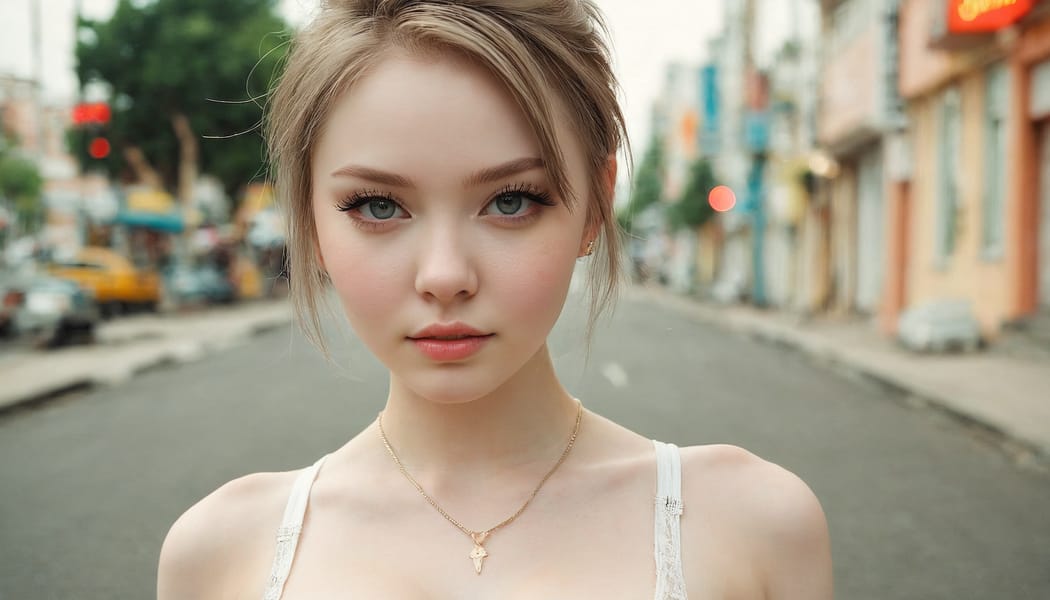 Tags: 21872187, SDXL
{"3": {"inputs": {"seed": 191854595336569, "steps": 32, "cfg": 6.03, "sampler_name": "dpmpp_2m", "scheduler": "karras", "denoise": 1.0, "model": ["27", 0], "positive": ["6", 0], "negative": ["7", 0], "latent_image": ["5", 0]}, "class_type": "KSampler"}, "4": {"inputs": {"ckpt_name": "juggernautxl.safetensors"}, "class_type": "CheckpointLoaderSimple"}, "5": {"inputs": {"width": 1344, "height": 768, "batch_size": 1}, "class_type": "EmptyLatentImage"}, "6": {"inputs": {"text": "23 year old girl, (russian:1.00), (pale skin:1.07), (idol:1.04), (seductive pose:0.97), (blush:1.06), (beautiful eyes:1.01), (temptress:1.00), (double eyelids:1.01), (sexy lips:0.98), (detailed face:1.02), (cute:1.00), (slim:1.07), (eyelashes:1.10), (seductive facial expression:1.14), (in a seductive pose:0.97), (large perky breasts:1.13), (cleavage:1.02), (thigh gap:1.11), (white tanktop:0.97), busy street, (skin fuzz:1.08), (portra:1.04), (textured skin:1.00), (candid cinema:1.05), (detailed skin:1.03), (natural looking skin:1.01), (RAW:1.08), (soft lighting:1.06)", "clip": ["27", 1]}, "class_type": "CLIPTextEncode"}, "7": {"inputs": {"text": "(bad hands:1.14), (worst quality:1.11), (twisted:1.06), (watermark:1.05), (distorted:1.07), (open mouth:1.10), (low resolution:1.08)", "clip": ["27", 1]}, "class_type": "CLIPTextEncode"}, "8": {"inputs": {"samples": ["3", 0], "vae": ["4", 2]}, "class_type": "VAEDecode"}, "25": {"inputs": {"lora_name": "nudify_xl.safetensors", "strength_model": 0.06, "strength_clip": 0.06, "model": ["4", 0], "clip": ["4", 1]}, "class_type": "LoraLoader"}, "26": {"inputs": {"lora_name": "shirtlift_SDXL_v2.safetensors", "strength_model": 0.13, "strength_clip": 0.0, "model": ["25", 0], "clip": ["25", 1]}, "class_type": "LoraLoader"}, "27": {"inputs": {"lora_name": "PerfectEyesXL.safetensors", "strength_model": 0.11, "strength_clip": 0.06, "model": ["26", 0], "clip": ["26", 1]}, "class_type": "LoraLoader"}, "30": {"inputs": {"model_name": "4x_NMKD-Superscale-SP_178000_G.pth"}, "class_type": "UpscaleModelLoader"}, "31": {"inputs": {"upscale_model": ["30", 0], "image": ["8", 0]}, "class_type": "ImageUpscaleWithModel"}, "32": {"inputs": {"upscale_method": "lanczos", "scale_by": 0.5, "image": ["31", 0]}, "class_type": "ImageScaleBy"}, "33": {"inputs": {"pixels": ["32", 0], "vae": ["4", 2]}, "class_type": "VAEEncode"}, "34": {"inputs": {"seed": 191854595336569, "steps": 32, "cfg": 6.03, "sampler_name": "dpmpp_2m", "scheduler": "karras", "denoise": 0.3, "model": ["27", 0], "positive": ["6", 0], "negative": ["7", 0], "latent_image": ["33", 0]}, "class_type": "KSampler"}, "36": {"inputs": {"samples": ["34", 0], "vae": ["4", 2]}, "class_type": "VAEDecode"}, "39": {"inputs": {"filename_prefix": "comfyapi-1732093984328", "images": ["36", 0]}, "class_type": "SaveImage"}}