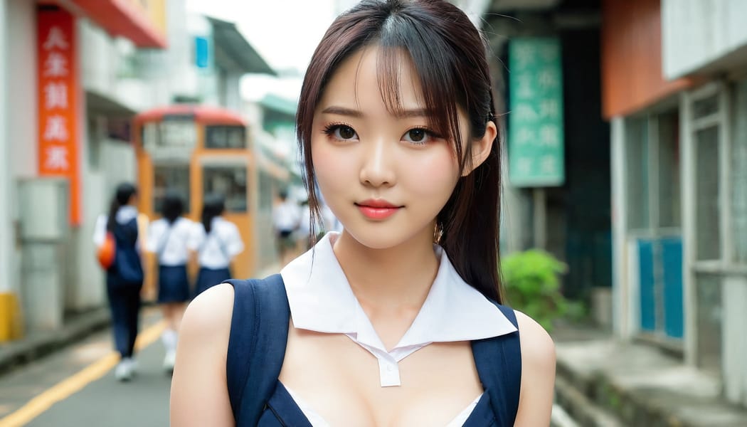 Tags: 21872187, SDXL
{"3": {"inputs": {"seed": 124170666437968, "steps": 32, "cfg": 7.97, "sampler_name": "dpmpp_2m", "scheduler": "karras", "denoise": 1.0, "model": ["27", 0], "positive": ["6", 0], "negative": ["7", 0], "latent_image": ["5", 0]}, "class_type": "KSampler"}, "4": {"inputs": {"ckpt_name": "juggernautxl.safetensors"}, "class_type": "CheckpointLoaderSimple"}, "5": {"inputs": {"width": 1344, "height": 768, "batch_size": 1}, "class_type": "EmptyLatentImage"}, "6": {"inputs": {"text": "23 year old girl, (taiwanese:0.97), (blush:1.10), (idol:1.11), (seductive pose:0.95), (double eyelids:1.13), (eyelashes:1.00), (detailed face:0.98), (sexy lips:0.99), (slim:1.09), (temptress:1.06), (pale skin:1.01), (cute:1.12), (seductive facial expression:1.03), (beautiful eyes:1.09), (perky ass:1.00), (exposed ass:0.95), (looking back:1.10), (sexy ass:0.98), (thigh gap:1.04), (school uniform:1.04), choker, busy street, (RAW:1.02), (textured skin:1.06), (natural looking skin:1.04), (portra:1.05), (soft lighting:1.01), (skin fuzz:1.08), (detailed skin:1.02), (film:1.06), (candid cinema:1.04)", "clip": ["27", 1]}, "class_type": "CLIPTextEncode"}, "7": {"inputs": {"text": "(bad hands:1.10), (open mouth:1.10), (twisted:1.11), (distorted:1.11), (low resolution:1.06), (watermark:1.09), (worst quality:1.10)", "clip": ["27", 1]}, "class_type": "CLIPTextEncode"}, "8": {"inputs": {"samples": ["3", 0], "vae": ["4", 2]}, "class_type": "VAEDecode"}, "25": {"inputs": {"lora_name": "nudify_xl.safetensors", "strength_model": 0.37, "strength_clip": 0.13, "model": ["4", 0], "clip": ["4", 1]}, "class_type": "LoraLoader"}, "26": {"inputs": {"lora_name": "shirtlift_SDXL_v2.safetensors", "strength_model": 0.09, "strength_clip": 0.05, "model": ["25", 0], "clip": ["25", 1]}, "class_type": "LoraLoader"}, "27": {"inputs": {"lora_name": "PerfectEyesXL.safetensors", "strength_model": 0.19, "strength_clip": 0.06, "model": ["26", 0], "clip": ["26", 1]}, "class_type": "LoraLoader"}, "30": {"inputs": {"model_name": "4x_NMKD-Superscale-SP_178000_G.pth"}, "class_type": "UpscaleModelLoader"}, "31": {"inputs": {"upscale_model": ["30", 0], "image": ["8", 0]}, "class_type": "ImageUpscaleWithModel"}, "32": {"inputs": {"upscale_method": "lanczos", "scale_by": 0.5, "image": ["31", 0]}, "class_type": "ImageScaleBy"}, "33": {"inputs": {"pixels": ["32", 0], "vae": ["4", 2]}, "class_type": "VAEEncode"}, "34": {"inputs": {"seed": 124170666437968, "steps": 32, "cfg": 7.97, "sampler_name": "dpmpp_2m", "scheduler": "karras", "denoise": 0.3, "model": ["27", 0], "positive": ["6", 0], "negative": ["7", 0], "latent_image": ["33", 0]}, "class_type": "KSampler"}, "36": {"inputs": {"samples": ["34", 0], "vae": ["4", 2]}, "class_type": "VAEDecode"}, "39": {"inputs": {"filename_prefix": "comfyapi-1724714694724", "images": ["36", 0]}, "class_type": "SaveImage"}}