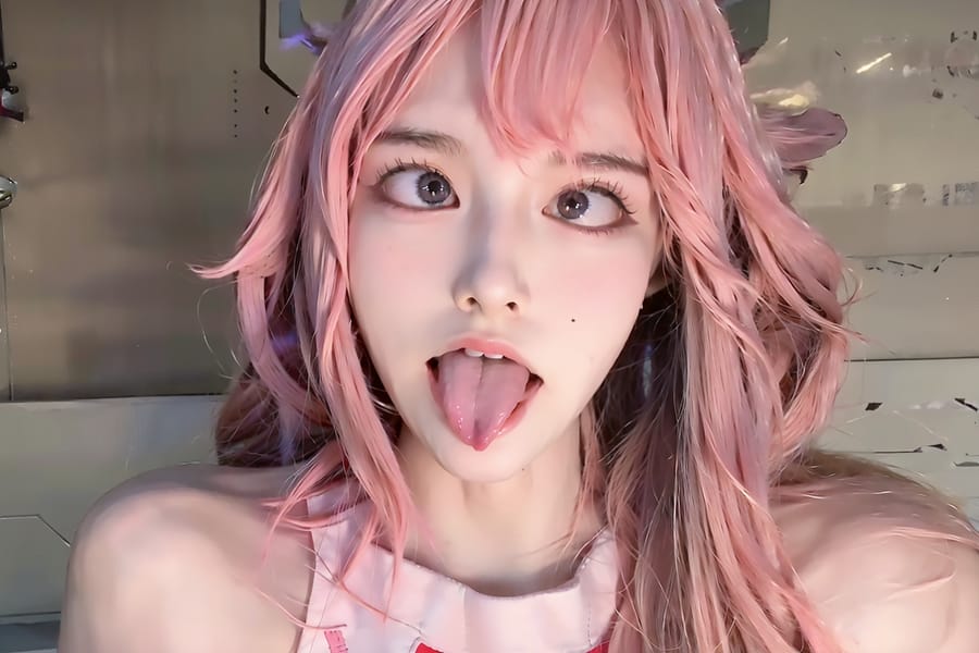 Tags: 21872187
<lora:mix4:0.68>, <lora:koreanDollLikeness:0.54>, <lora:YaeMiko_Test:0.80>, (gym outfit:1.01), gym, <lora:ahegao-x-v4:0.85>, ahegao face, pleasure, extremely detailed eyes, extremely detailed face, cute, (photorealistic:1.15), sexy lips, seductive smile, double eyelids, pale skin, perky breasts, full body portrait, best quality, sharp, hyper realistic, tall, (thigh gap:0.95), blush, (stunningly attractive:1.15), (dramatic:0.99)
Negative prompt: anime, black and white, ugly, (worst quality:2.12)
Steps: 32, Sampler: DPM++ 2M Karras, CFG scale: 6.41, Seed: 2881491289, Size: 768x512, Model hash: fc2511737a, Model: chilloutmix_NiPrunedFp32Fix, Seed resize from: -1x-1, Denoising strength: 0.5, Version: v1.2.1, Hires upscale: 2.0, Hires steps: 16, Hires upscaler: ESRGAN_4x