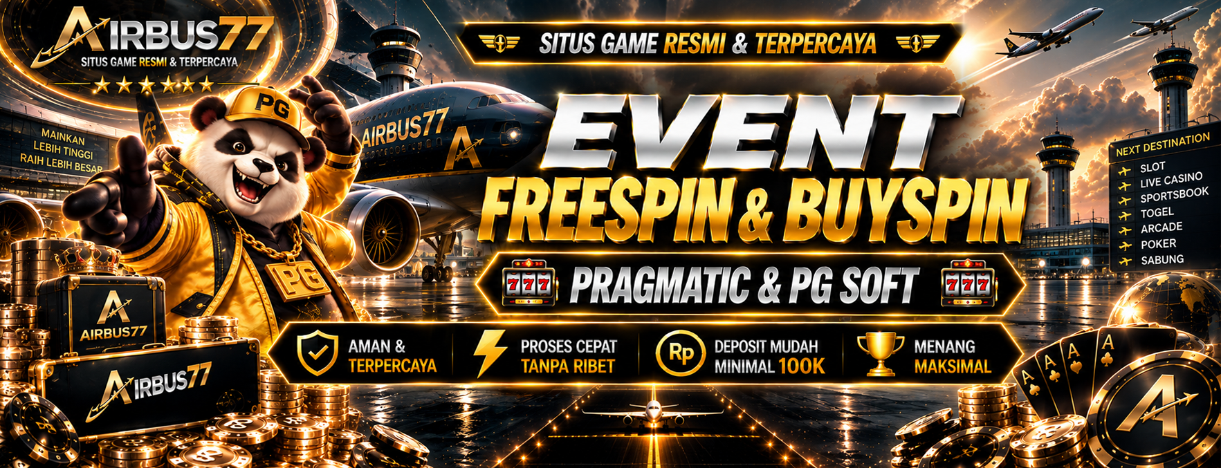 Event Bonus Freespin 30% & Buyspin 20% airbus77