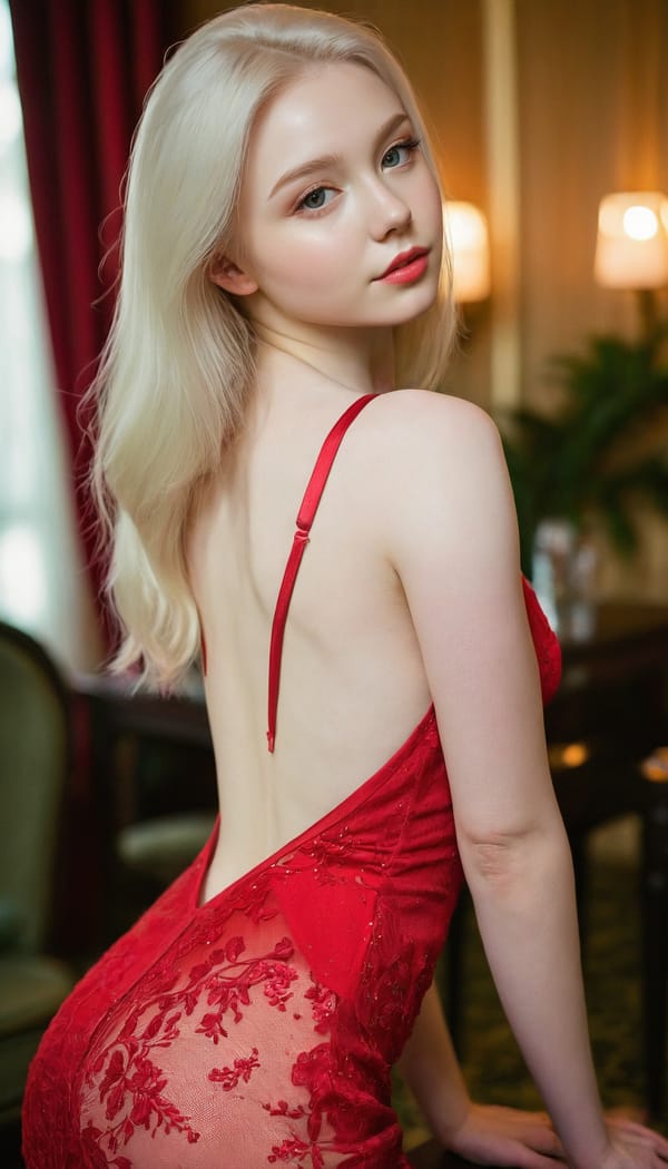 Tags: 21872187, SDXL
{"3": {"inputs": {"seed": 588673048209419, "steps": 32, "cfg": 6.73, "sampler_name": "dpmpp_2m", "scheduler": "karras", "denoise": 1.0, "model": ["27", 0], "positive": ["6", 0], "negative": ["7", 0], "latent_image": ["5", 0]}, "class_type": "KSampler"}, "4": {"inputs": {"ckpt_name": "juggernautxl.safetensors"}, "class_type": "CheckpointLoaderSimple"}, "5": {"inputs": {"width": 768, "height": 1344, "batch_size": 1}, "class_type": "EmptyLatentImage"}, "6": {"inputs": {"text": "21 year old girl, (ukrainian:1.05), (idol:0.98), (pale skin:1.10), (seductive facial expression:0.95), (double eyelids:1.06), (sexy lips:0.98), (cute:1.12), (temptress:1.14), (beautiful eyes:1.11), (blush:1.10), (slim:1.11), (detailed face:1.00), (eyelashes:0.98), (on all fours:0.96), (spreading ass cheeks:1.05), (from behind:1.07), (backboob:0.99), (wearing a low-cut red dress:0.98) at a ballroom, (detailed skin:1.08), (portra:1.07), (RAW:1.01), (natural looking skin:1.02), (skin fuzz:1.00), (soft lighting:1.05), (film:1.03), (candid cinema:1.07), (textured skin:1.00)", "clip": ["27", 1]}, "class_type": "CLIPTextEncode"}, "7": {"inputs": {"text": "(distorted:1.06), (twisted:1.10), (worst quality:1.12), (watermark:1.05), (open mouth:1.12), (bad hands:1.13), (low resolution:1.14)", "clip": ["27", 1]}, "class_type": "CLIPTextEncode"}, "8": {"inputs": {"samples": ["3", 0], "vae": ["4", 2]}, "class_type": "VAEDecode"}, "25": {"inputs": {"lora_name": "nudify_xl.safetensors", "strength_model": 0.38, "strength_clip": 0.28, "model": ["4", 0], "clip": ["4", 1]}, "class_type": "LoraLoader"}, "26": {"inputs": {"lora_name": "shirtlift_SDXL_v2.safetensors", "strength_model": 0.19, "strength_clip": 0.13, "model": ["25", 0], "clip": ["25", 1]}, "class_type": "LoraLoader"}, "27": {"inputs": {"lora_name": "PerfectEyesXL.safetensors", "strength_model": 0.0, "strength_clip": 0.07, "model": ["26", 0], "clip": ["26", 1]}, "class_type": "LoraLoader"}, "30": {"inputs": {"model_name": "4x_NMKD-Superscale-SP_178000_G.pth"}, "class_type": "UpscaleModelLoader"}, "31": {"inputs": {"upscale_model": ["30", 0], "image": ["8", 0]}, "class_type": "ImageUpscaleWithModel"}, "32": {"inputs": {"upscale_method": "lanczos", "scale_by": 0.5, "image": ["31", 0]}, "class_type": "ImageScaleBy"}, "33": {"inputs": {"pixels": ["32", 0], "vae": ["4", 2]}, "class_type": "VAEEncode"}, "34": {"inputs": {"seed": 588673048209419, "steps": 32, "cfg": 6.73, "sampler_name": "dpmpp_2m", "scheduler": "karras", "denoise": 0.3, "model": ["27", 0], "positive": ["6", 0], "negative": ["7", 0], "latent_image": ["33", 0]}, "class_type": "KSampler"}, "36": {"inputs": {"samples": ["34", 0], "vae": ["4", 2]}, "class_type": "VAEDecode"}, "39": {"inputs": {"filename_prefix": "comfyapi-1725077742155", "images": ["36", 0]}, "class_type": "SaveImage"}}