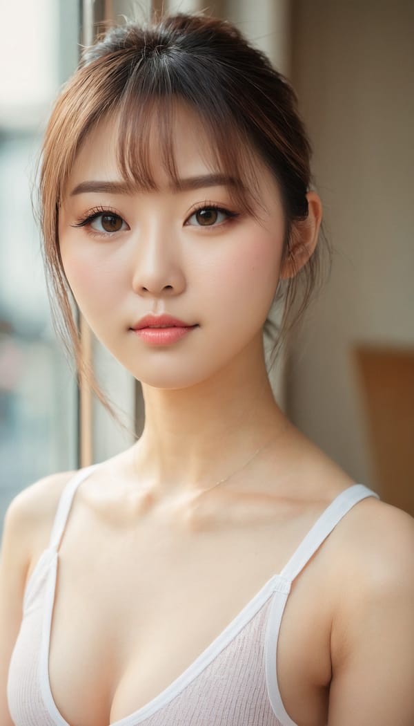 Tags: 21872187, SDXL
{"3": {"inputs": {"seed": 174698223938611, "steps": 64, "cfg": 5.71, "sampler_name": "dpmpp_2m", "scheduler": "karras", "denoise": 1.0, "model": ["27", 0], "positive": ["6", 0], "negative": ["7", 0], "latent_image": ["5", 0]}, "class_type": "KSampler"}, "4": {"inputs": {"ckpt_name": "juggernautxl.safetensors"}, "class_type": "CheckpointLoaderSimple"}, "5": {"inputs": {"width": 768, "height": 1344, "batch_size": 1}, "class_type": "EmptyLatentImage"}, "6": {"inputs": {"text": "28 year old girl, (japanese:1.11), (beautiful eyes:0.96), (eyelashes:1.11), (seductive pose:1.11), (slim:1.02), (pale skin:1.14), (temptress:1.04), (cute:1.10), (idol:1.01), (detailed face:1.05), (blush:1.09), (sexy lips:1.03), (seductive facial expression:1.13), (double eyelids:1.13), (in a seductive pose:1.08), (large perky breasts:1.03), (cleavage:1.10), (thigh gap:0.98), (white tanktop:1.13), busy street, (detailed skin:1.00), (textured skin:1.07), (candid cinema:1.00), (soft lighting:1.00), (film:1.06), (skin fuzz:1.07), (natural looking skin:1.01), (RAW:1.07), (portra:1.02)", "clip": ["27", 1]}, "class_type": "CLIPTextEncode"}, "7": {"inputs": {"text": "(distorted:1.14), (worst quality:1.14), (low resolution:1.11), (twisted:1.14), (watermark:1.12), (bad hands:1.07), (open mouth:1.05)", "clip": ["27", 1]}, "class_type": "CLIPTextEncode"}, "8": {"inputs": {"samples": ["3", 0], "vae": ["4", 2]}, "class_type": "VAEDecode"}, "25": {"inputs": {"lora_name": "nudify_xl.safetensors", "strength_model": 0.05, "strength_clip": 0.11, "model": ["4", 0], "clip": ["4", 1]}, "class_type": "LoraLoader"}, "26": {"inputs": {"lora_name": "shirtlift_SDXL_v2.safetensors", "strength_model": 0.02, "strength_clip": 0.02, "model": ["25", 0], "clip": ["25", 1]}, "class_type": "LoraLoader"}, "27": {"inputs": {"lora_name": "PerfectEyesXL.safetensors", "strength_model": 0.02, "strength_clip": 0.16, "model": ["26", 0], "clip": ["26", 1]}, "class_type": "LoraLoader"}, "30": {"inputs": {"model_name": "4x_NMKD-Superscale-SP_178000_G.pth"}, "class_type": "UpscaleModelLoader"}, "31": {"inputs": {"upscale_model": ["30", 0], "image": ["8", 0]}, "class_type": "ImageUpscaleWithModel"}, "32": {"inputs": {"upscale_method": "lanczos", "scale_by": 0.5, "image": ["31", 0]}, "class_type": "ImageScaleBy"}, "33": {"inputs": {"pixels": ["32", 0], "vae": ["4", 2]}, "class_type": "VAEEncode"}, "34": {"inputs": {"seed": 174698223938611, "steps": 64, "cfg": 5.71, "sampler_name": "dpmpp_2m", "scheduler": "karras", "denoise": 0.3, "model": ["27", 0], "positive": ["6", 0], "negative": ["7", 0], "latent_image": ["33", 0]}, "class_type": "KSampler"}, "36": {"inputs": {"samples": ["34", 0], "vae": ["4", 2]}, "class_type": "VAEDecode"}, "39": {"inputs": {"filename_prefix": "comfyapi-1714601458460", "images": ["36", 0]}, "class_type": "SaveImage"}}